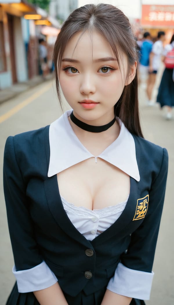 Tags: 21872187, SDXL
{"3": {"inputs": {"seed": 699686837515396, "steps": 64, "cfg": 6.68, "sampler_name": "dpmpp_2m", "scheduler": "karras", "denoise": 1.0, "model": ["27", 0], "positive": ["6", 0], "negative": ["7", 0], "latent_image": ["5", 0]}, "class_type": "KSampler"}, "4": {"inputs": {"ckpt_name": "juggernautxl.safetensors"}, "class_type": "CheckpointLoaderSimple"}, "5": {"inputs": {"width": 768, "height": 1344, "batch_size": 1}, "class_type": "EmptyLatentImage"}, "6": {"inputs": {"text": "19 year old girl, (chinese:1.00), (ukrainian:1.09), (beautiful eyes:1.10), (blush:0.99), (double eyelids:1.03), (cute:1.09), (pale skin:1.07), (slim:0.95), (seductive pose:1.11), (sexy lips:0.96), (seductive facial expression:1.00), (detailed face:1.10), (temptress:1.01), (idol:1.02), (eyelashes:0.95), (on all fours:1.09), (spreading ass cheeks:1.14), (from behind:0.96), (backboob:0.98), (school uniform:1.09), choker, busy street, (detailed skin:1.00), (textured skin:1.02), (natural looking skin:1.05), (film:1.02), (portra:1.00), (RAW:1.07), (candid cinema:1.00), (skin fuzz:1.03), (soft lighting:1.05)", "clip": ["27", 1]}, "class_type": "CLIPTextEncode"}, "7": {"inputs": {"text": "(bad hands:1.08), (open mouth:1.12), (low resolution:1.08), (worst quality:1.12), (twisted:1.13), (distorted:1.13), (watermark:1.06)", "clip": ["27", 1]}, "class_type": "CLIPTextEncode"}, "8": {"inputs": {"samples": ["3", 0], "vae": ["4", 2]}, "class_type": "VAEDecode"}, "25": {"inputs": {"lora_name": "nudify_xl.safetensors", "strength_model": 0.25, "strength_clip": 0.12, "model": ["4", 0], "clip": ["4", 1]}, "class_type": "LoraLoader"}, "26": {"inputs": {"lora_name": "shirtlift_SDXL_v2.safetensors", "strength_model": 0.09, "strength_clip": 0.08, "model": ["25", 0], "clip": ["25", 1]}, "class_type": "LoraLoader"}, "27": {"inputs": {"lora_name": "PerfectEyesXL.safetensors", "strength_model": 0.01, "strength_clip": 0.15, "model": ["26", 0], "clip": ["26", 1]}, "class_type": "LoraLoader"}, "30": {"inputs": {"model_name": "4x_NMKD-Superscale-SP_178000_G.pth"}, "class_type": "UpscaleModelLoader"}, "31": {"inputs": {"upscale_model": ["30", 0], "image": ["8", 0]}, "class_type": "ImageUpscaleWithModel"}, "32": {"inputs": {"upscale_method": "lanczos", "scale_by": 0.5, "image": ["31", 0]}, "class_type": "ImageScaleBy"}, "33": {"inputs": {"pixels": ["32", 0], "vae": ["4", 2]}, "class_type": "VAEEncode"}, "34": {"inputs": {"seed": 699686837515396, "steps": 64, "cfg": 6.68, "sampler_name": "dpmpp_2m", "scheduler": "karras", "denoise": 0.3, "model": ["27", 0], "positive": ["6", 0], "negative": ["7", 0], "latent_image": ["33", 0]}, "class_type": "KSampler"}, "36": {"inputs": {"samples": ["34", 0], "vae": ["4", 2]}, "class_type": "VAEDecode"}, "39": {"inputs": {"filename_prefix": "comfyapi-1714534025631", "images": ["36", 0]}, "class_type": "SaveImage"}}