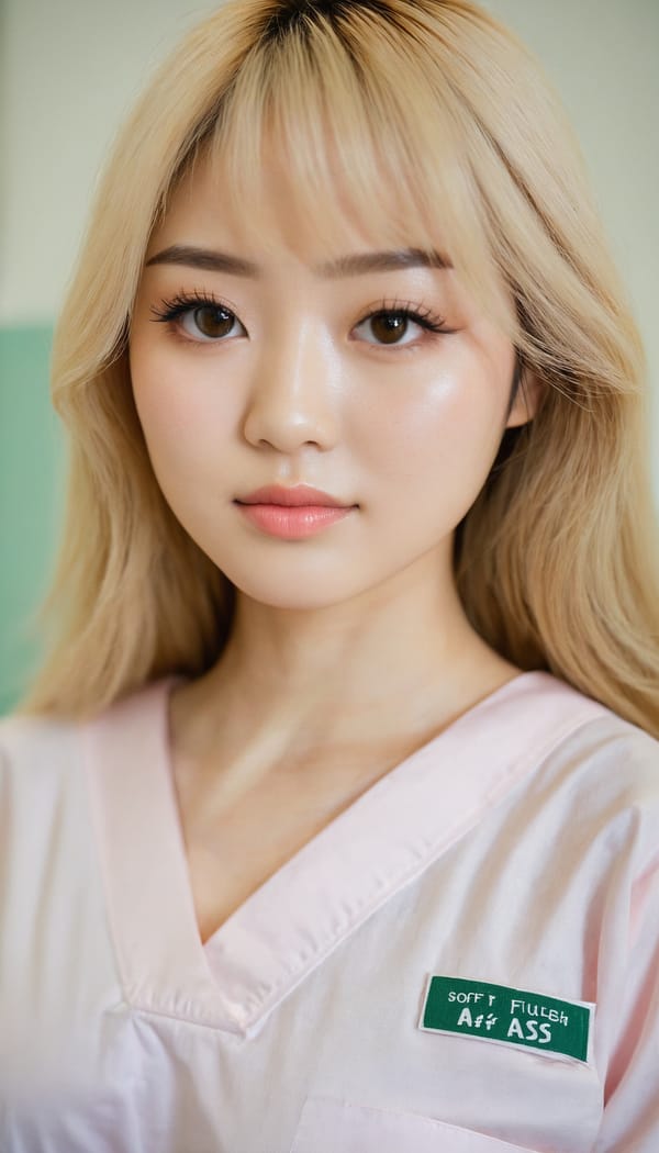 Tags: 21872187, SDXL
{"3": {"inputs": {"seed": 932330275658994, "steps": 32, "cfg": 5.74, "sampler_name": "dpmpp_2m", "scheduler": "karras", "denoise": 1.0, "model": ["27", 0], "positive": ["6", 0], "negative": ["7", 0], "latent_image": ["5", 0]}, "class_type": "KSampler"}, "4": {"inputs": {"ckpt_name": "juggernautxl.safetensors"}, "class_type": "CheckpointLoaderSimple"}, "5": {"inputs": {"width": 768, "height": 1344, "batch_size": 1}, "class_type": "EmptyLatentImage"}, "6": {"inputs": {"text": "28 year old girl, (japanese:1.02), (irish:1.01), (double eyelids:1.12), (temptress:0.95), (blush:1.06), (idol:1.01), (detailed face:1.08), (pale skin:1.00), (eyelashes:1.13), (seductive pose:1.07), (cute:1.06), (sexy lips:1.11), (beautiful eyes:0.98), (perky ass:1.05), (exposed ass:1.09), (looking back:1.08), (sexy ass:1.01), (thigh gap:0.98), (nurse in uniform:1.05) working in a hospital ward, (skin fuzz:1.08), (candid cinema:1.03), (textured skin:1.08), (RAW:1.01), (detailed skin:1.05), (natural looking skin:1.07), (portra:1.06), (soft lighting:1.05), (film:1.03)", "clip": ["27", 1]}, "class_type": "CLIPTextEncode"}, "7": {"inputs": {"text": "(twisted:1.13), (worst quality:1.12), (low resolution:1.05), (bad hands:1.06), (open mouth:1.14), (watermark:1.09), (distorted:1.12)", "clip": ["27", 1]}, "class_type": "CLIPTextEncode"}, "8": {"inputs": {"samples": ["3", 0], "vae": ["4", 2]}, "class_type": "VAEDecode"}, "25": {"inputs": {"lora_name": "nudify_xl.safetensors", "strength_model": 0.34, "strength_clip": 0.38, "model": ["4", 0], "clip": ["4", 1]}, "class_type": "LoraLoader"}, "26": {"inputs": {"lora_name": "shirtlift_SDXL_v2.safetensors", "strength_model": 0.11, "strength_clip": 0.09, "model": ["25", 0], "clip": ["25", 1]}, "class_type": "LoraLoader"}, "27": {"inputs": {"lora_name": "PerfectEyesXL.safetensors", "strength_model": 0.13, "strength_clip": 0.17, "model": ["26", 0], "clip": ["26", 1]}, "class_type": "LoraLoader"}, "30": {"inputs": {"model_name": "4x_NMKD-Superscale-SP_178000_G.pth"}, "class_type": "UpscaleModelLoader"}, "31": {"inputs": {"upscale_model": ["30", 0], "image": ["8", 0]}, "class_type": "ImageUpscaleWithModel"}, "32": {"inputs": {"upscale_method": "lanczos", "scale_by": 0.5, "image": ["31", 0]}, "class_type": "ImageScaleBy"}, "33": {"inputs": {"pixels": ["32", 0], "vae": ["4", 2]}, "class_type": "VAEEncode"}, "34": {"inputs": {"seed": 932330275658994, "steps": 32, "cfg": 5.74, "sampler_name": "dpmpp_2m", "scheduler": "karras", "denoise": 0.3, "model": ["27", 0], "positive": ["6", 0], "negative": ["7", 0], "latent_image": ["33", 0]}, "class_type": "KSampler"}, "36": {"inputs": {"samples": ["34", 0], "vae": ["4", 2]}, "class_type": "VAEDecode"}, "39": {"inputs": {"filename_prefix": "comfyapi-1716685752969", "images": ["36", 0]}, "class_type": "SaveImage"}}