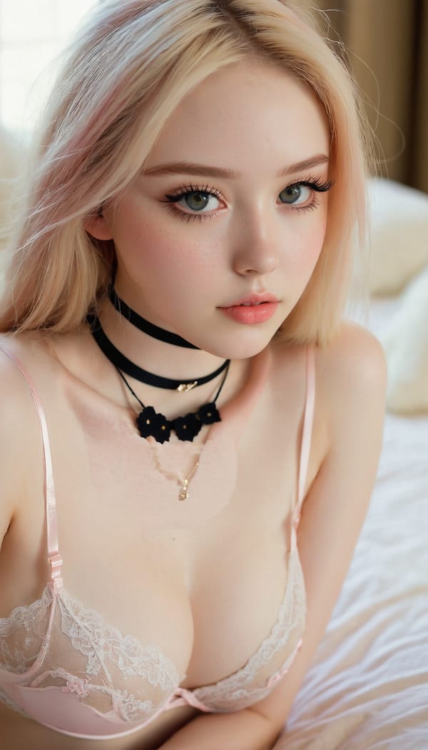 Tags: 21872187, SDXL
{"3": {"inputs": {"seed": 927884171182560, "steps": 32, "cfg": 7.6, "sampler_name": "dpmpp_2m", "scheduler": "karras", "denoise": 1.0, "model": ["27", 0], "positive": ["6", 0], "negative": ["7", 0], "latent_image": ["5", 0]}, "class_type": "KSampler"}, "4": {"inputs": {"ckpt_name": "juggernautxl.safetensors"}, "class_type": "CheckpointLoaderSimple"}, "5": {"inputs": {"width": 768, "height": 1344, "batch_size": 1}, "class_type": "EmptyLatentImage"}, "6": {"inputs": {"text": "18 year old girl, (slim:1.02), (eyelashes:1.07), (beautiful eyes:1.09), (sexy lips:1.06), (idol:0.98), (pale skin:1.08), (double eyelids:1.01), (blush:1.08), (detailed face:1.10), (seductive pose:0.96), (cute:0.96), (temptress:1.00), (seductive facial expression:0.95), (in a seductive pose:0.99), (large perky breasts:0.95), (cleavage:0.98), (thigh gap:1.02), wearing (lingerie and choker:1.11) on bed, (film:1.01), (portra:1.07), (textured skin:1.04), (RAW:1.01), (natural looking skin:1.09), (candid cinema:1.00), (detailed skin:1.05), (skin fuzz:1.01), (soft lighting:1.07)", "clip": ["27", 1]}, "class_type": "CLIPTextEncode"}, "7": {"inputs": {"text": "(bad hands:1.07), (twisted:1.11), (distorted:1.08), (worst quality:1.12), (low resolution:1.07), (watermark:1.05), (open mouth:1.12)", "clip": ["27", 1]}, "class_type": "CLIPTextEncode"}, "8": {"inputs": {"samples": ["3", 0], "vae": ["4", 2]}, "class_type": "VAEDecode"}, "25": {"inputs": {"lora_name": "nudify_xl.safetensors", "strength_model": 0.15, "strength_clip": 0.25, "model": ["4", 0], "clip": ["4", 1]}, "class_type": "LoraLoader"}, "26": {"inputs": {"lora_name": "shirtlift_SDXL_v2.safetensors", "strength_model": 0.08, "strength_clip": 0.09, "model": ["25", 0], "clip": ["25", 1]}, "class_type": "LoraLoader"}, "27": {"inputs": {"lora_name": "PerfectEyesXL.safetensors", "strength_model": 0.0, "strength_clip": 0.04, "model": ["26", 0], "clip": ["26", 1]}, "class_type": "LoraLoader"}, "30": {"inputs": {"model_name": "4x_NMKD-Superscale-SP_178000_G.pth"}, "class_type": "UpscaleModelLoader"}, "31": {"inputs": {"upscale_model": ["30", 0], "image": ["8", 0]}, "class_type": "ImageUpscaleWithModel"}, "32": {"inputs": {"upscale_method": "lanczos", "scale_by": 0.5, "image": ["31", 0]}, "class_type": "ImageScaleBy"}, "33": {"inputs": {"pixels": ["32", 0], "vae": ["4", 2]}, "class_type": "VAEEncode"}, "34": {"inputs": {"seed": 927884171182560, "steps": 32, "cfg": 7.6, "sampler_name": "dpmpp_2m", "scheduler": "karras", "denoise": 0.3, "model": ["27", 0], "positive": ["6", 0], "negative": ["7", 0], "latent_image": ["33", 0]}, "class_type": "KSampler"}, "36": {"inputs": {"samples": ["34", 0], "vae": ["4", 2]}, "class_type": "VAEDecode"}, "39": {"inputs": {"filename_prefix": "comfyapi-1724713347544", "images": ["36", 0]}, "class_type": "SaveImage"}}