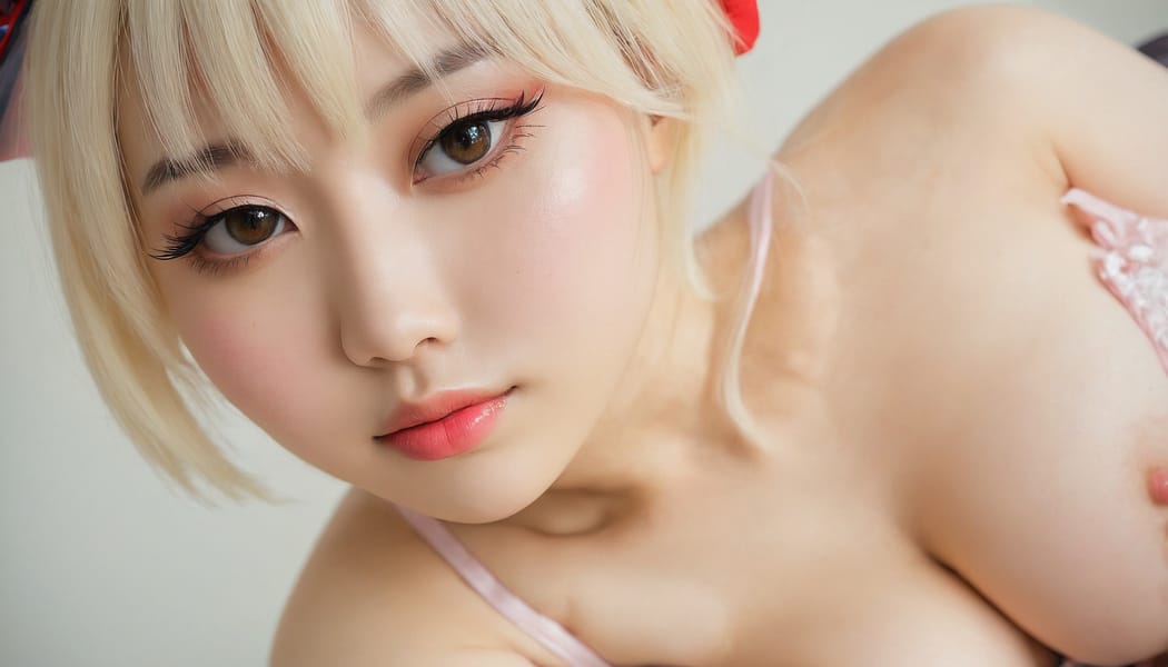 Tags: 21872187, SDXL
{"3": {"inputs": {"seed": 951042651139913, "steps": 32, "cfg": 5.3, "sampler_name": "dpmpp_2m", "scheduler": "karras", "denoise": 1.0, "model": ["27", 0], "positive": ["6", 0], "negative": ["7", 0], "latent_image": ["5", 0]}, "class_type": "KSampler"}, "4": {"inputs": {"ckpt_name": "juggernautxl.safetensors"}, "class_type": "CheckpointLoaderSimple"}, "5": {"inputs": {"width": 1344, "height": 768, "batch_size": 1}, "class_type": "EmptyLatentImage"}, "6": {"inputs": {"text": "27 year old girl, (ukrainian:1.00), (chinese:1.11), (seductive facial expression:1.10), (seductive pose:1.09), (blush:0.97), (temptress:1.10), (slim:1.03), (beautiful eyes:1.13), (pale skin:0.95), (eyelashes:1.09), (idol:1.09), (sexy lips:1.08), (detailed face:1.13), (double eyelids:1.06), (cute:1.11), (in a seductive pose:1.04), (large perky breasts:1.14), (cleavage:1.10), (thigh gap:0.96), (in a cosplay:1.06) at comiket posing for camera, (soft lighting:1.01), (detailed skin:1.08), (RAW:1.02), (film:1.03), (textured skin:1.03), (candid cinema:1.02), (portra:1.05), (skin fuzz:1.04), (natural looking skin:1.02)", "clip": ["27", 1]}, "class_type": "CLIPTextEncode"}, "7": {"inputs": {"text": "(bad hands:1.12), (open mouth:1.11), (low resolution:1.07), (worst quality:1.06), (distorted:1.13), (twisted:1.09), (watermark:1.14)", "clip": ["27", 1]}, "class_type": "CLIPTextEncode"}, "8": {"inputs": {"samples": ["3", 0], "vae": ["4", 2]}, "class_type": "VAEDecode"}, "25": {"inputs": {"lora_name": "nudify_xl.safetensors", "strength_model": 0.07, "strength_clip": 0.11, "model": ["4", 0], "clip": ["4", 1]}, "class_type": "LoraLoader"}, "26": {"inputs": {"lora_name": "shirtlift_SDXL_v2.safetensors", "strength_model": 0.08, "strength_clip": 0.06, "model": ["25", 0], "clip": ["25", 1]}, "class_type": "LoraLoader"}, "27": {"inputs": {"lora_name": "PerfectEyesXL.safetensors", "strength_model": 0.04, "strength_clip": 0.18, "model": ["26", 0], "clip": ["26", 1]}, "class_type": "LoraLoader"}, "30": {"inputs": {"model_name": "4x_NMKD-Superscale-SP_178000_G.pth"}, "class_type": "UpscaleModelLoader"}, "31": {"inputs": {"upscale_model": ["30", 0], "image": ["8", 0]}, "class_type": "ImageUpscaleWithModel"}, "32": {"inputs": {"upscale_method": "lanczos", "scale_by": 0.5, "image": ["31", 0]}, "class_type": "ImageScaleBy"}, "33": {"inputs": {"pixels": ["32", 0], "vae": ["4", 2]}, "class_type": "VAEEncode"}, "34": {"inputs": {"seed": 951042651139913, "steps": 32, "cfg": 5.3, "sampler_name": "dpmpp_2m", "scheduler": "karras", "denoise": 0.3, "model": ["27", 0], "positive": ["6", 0], "negative": ["7", 0], "latent_image": ["33", 0]}, "class_type": "KSampler"}, "36": {"inputs": {"samples": ["34", 0], "vae": ["4", 2]}, "class_type": "VAEDecode"}, "39": {"inputs": {"filename_prefix": "comfyapi-1716463191332", "images": ["36", 0]}, "class_type": "SaveImage"}}