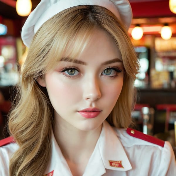 Tags: 21872187, SDXL
{"3": {"inputs": {"seed": 275473948445353, "steps": 64, "cfg": 6.05, "sampler_name": "dpmpp_2m", "scheduler": "karras", "denoise": 1.0, "model": ["27", 0], "positive": ["6", 0], "negative": ["7", 0], "latent_image": ["5", 0]}, "class_type": "KSampler"}, "4": {"inputs": {"ckpt_name": "juggernautxl.safetensors"}, "class_type": "CheckpointLoaderSimple"}, "5": {"inputs": {"width": 1024, "height": 1024, "batch_size": 1}, "class_type": "EmptyLatentImage"}, "6": {"inputs": {"text": "25 year old girl, (beautiful eyes:1.14), (pale skin:0.97), (eyelashes:0.98), (detailed face:1.13), (sexy lips:1.12), (seductive facial expression:1.00), (cute:1.00), (double eyelids:1.03), (temptress:1.07), (seductive pose:0.99), (blush:1.12), (idol:0.98), (slim:0.98), (in a seductive pose:1.01), (large perky breasts:0.99), (cleavage:0.96), (thigh gap:1.11), (a waitress in uniform:1.04) working at a restaurant, (soft lighting:1.04), (film:1.00), (detailed skin:1.05), (candid cinema:1.07), (skin fuzz:1.05), (RAW:1.05), (natural looking skin:1.06), (portra:1.04), (textured skin:1.01)", "clip": ["27", 1]}, "class_type": "CLIPTextEncode"}, "7": {"inputs": {"text": "(distorted:1.11), (watermark:1.11), (twisted:1.09), (worst quality:1.09), (open mouth:1.14), (bad hands:1.14), (low resolution:1.11)", "clip": ["27", 1]}, "class_type": "CLIPTextEncode"}, "8": {"inputs": {"samples": ["3", 0], "vae": ["4", 2]}, "class_type": "VAEDecode"}, "25": {"inputs": {"lora_name": "nudify_xl.safetensors", "strength_model": 0.01, "strength_clip": 0.3, "model": ["4", 0], "clip": ["4", 1]}, "class_type": "LoraLoader"}, "26": {"inputs": {"lora_name": "shirtlift_SDXL_v2.safetensors", "strength_model": 0.09, "strength_clip": 0.17, "model": ["25", 0], "clip": ["25", 1]}, "class_type": "LoraLoader"}, "27": {"inputs": {"lora_name": "PerfectEyesXL.safetensors", "strength_model": 0.15, "strength_clip": 0.18, "model": ["26", 0], "clip": ["26", 1]}, "class_type": "LoraLoader"}, "30": {"inputs": {"model_name": "4x_NMKD-Superscale-SP_178000_G.pth"}, "class_type": "UpscaleModelLoader"}, "31": {"inputs": {"upscale_model": ["30", 0], "image": ["8", 0]}, "class_type": "ImageUpscaleWithModel"}, "32": {"inputs": {"upscale_method": "lanczos", "scale_by": 0.5, "image": ["31", 0]}, "class_type": "ImageScaleBy"}, "33": {"inputs": {"pixels": ["32", 0], "vae": ["4", 2]}, "class_type": "VAEEncode"}, "34": {"inputs": {"seed": 275473948445353, "steps": 64, "cfg": 6.05, "sampler_name": "dpmpp_2m", "scheduler": "karras", "denoise": 0.3, "model": ["27", 0], "positive": ["6", 0], "negative": ["7", 0], "latent_image": ["33", 0]}, "class_type": "KSampler"}, "36": {"inputs": {"samples": ["34", 0], "vae": ["4", 2]}, "class_type": "VAEDecode"}, "39": {"inputs": {"filename_prefix": "comfyapi-1732907817141", "images": ["36", 0]}, "class_type": "SaveImage"}}