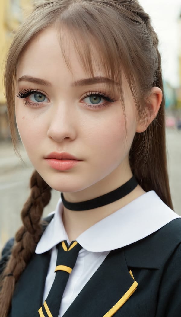 Tags: 21872187, SDXL
{"3": {"inputs": {"seed": 415779535114468, "steps": 64, "cfg": 5.14, "sampler_name": "dpmpp_2m", "scheduler": "karras", "denoise": 1.0, "model": ["27", 0], "positive": ["6", 0], "negative": ["7", 0], "latent_image": ["5", 0]}, "class_type": "KSampler"}, "4": {"inputs": {"ckpt_name": "juggernautxl.safetensors"}, "class_type": "CheckpointLoaderSimple"}, "5": {"inputs": {"width": 768, "height": 1344, "batch_size": 1}, "class_type": "EmptyLatentImage"}, "6": {"inputs": {"text": "21 year old girl, (ukrainian:0.96), (detailed face:1.13), (pale skin:0.99), (seductive facial expression:1.01), (idol:1.08), (double eyelids:1.12), (beautiful eyes:1.03), (blush:1.03), (cute:1.14), (eyelashes:1.14), (sexy lips:1.12), (seductive pose:1.00), (slim:1.02), (temptress:0.99), (perky ass:1.03), (exposed ass:0.98), (looking back:1.08), (sexy ass:1.02), (thigh gap:1.04), (school uniform:1.13), choker, busy street, (film:1.00), (textured skin:1.06), (candid cinema:1.01), (skin fuzz:1.00), (RAW:1.08), (detailed skin:1.00), (portra:1.01), (natural looking skin:1.09)", "clip": ["27", 1]}, "class_type": "CLIPTextEncode"}, "7": {"inputs": {"text": "(bad hands:1.08), (low resolution:1.13), (open mouth:1.14), (twisted:1.11), (watermark:1.05), (distorted:1.13), (worst quality:1.09)", "clip": ["27", 1]}, "class_type": "CLIPTextEncode"}, "8": {"inputs": {"samples": ["3", 0], "vae": ["4", 2]}, "class_type": "VAEDecode"}, "25": {"inputs": {"lora_name": "nudify_xl.safetensors", "strength_model": 0.37, "strength_clip": 0.11, "model": ["4", 0], "clip": ["4", 1]}, "class_type": "LoraLoader"}, "26": {"inputs": {"lora_name": "shirtlift_SDXL_v2.safetensors", "strength_model": 0.06, "strength_clip": 0.02, "model": ["25", 0], "clip": ["25", 1]}, "class_type": "LoraLoader"}, "27": {"inputs": {"lora_name": "PerfectEyesXL.safetensors", "strength_model": 0.17, "strength_clip": 0.18, "model": ["26", 0], "clip": ["26", 1]}, "class_type": "LoraLoader"}, "30": {"inputs": {"model_name": "4x_NMKD-Superscale-SP_178000_G.pth"}, "class_type": "UpscaleModelLoader"}, "31": {"inputs": {"upscale_model": ["30", 0], "image": ["8", 0]}, "class_type": "ImageUpscaleWithModel"}, "32": {"inputs": {"upscale_method": "lanczos", "scale_by": 0.5, "image": ["31", 0]}, "class_type": "ImageScaleBy"}, "33": {"inputs": {"pixels": ["32", 0], "vae": ["4", 2]}, "class_type": "VAEEncode"}, "34": {"inputs": {"seed": 415779535114468, "steps": 64, "cfg": 5.14, "sampler_name": "dpmpp_2m", "scheduler": "karras", "denoise": 0.3, "model": ["27", 0], "positive": ["6", 0], "negative": ["7", 0], "latent_image": ["33", 0]}, "class_type": "KSampler"}, "36": {"inputs": {"samples": ["34", 0], "vae": ["4", 2]}, "class_type": "VAEDecode"}, "39": {"inputs": {"filename_prefix": "comfyapi-1732504326294", "images": ["36", 0]}, "class_type": "SaveImage"}}