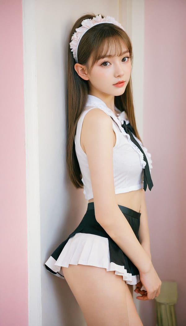 Tags: 21872187, SDXL
{"3": {"inputs": {"seed": 998246902403418, "steps": 32, "cfg": 5.49, "sampler_name": "dpmpp_2m", "scheduler": "karras", "denoise": 1.0, "model": ["27", 0], "positive": ["6", 0], "negative": ["7", 0], "latent_image": ["5", 0]}, "class_type": "KSampler"}, "4": {"inputs": {"ckpt_name": "leosamsHelloworldSDXL_helloworldSDXL32DPO.safetensors"}, "class_type": "CheckpointLoaderSimple"}, "5": {"inputs": {"width": 768, "height": 1344, "batch_size": 1}, "class_type": "EmptyLatentImage"}, "6": {"inputs": {"text": "18 year old girl, (ukrainian:1.02), (double eyelids:1.02), (seductive pose:1.00), (eyelashes:0.98), (blush:1.02), (beautiful eyes:0.96), (sexy lips:1.04), (seductive facial expression:1.07), (slim:1.11), (temptress:1.07), (idol:1.08), (detailed face:0.96), (pale skin:1.12), (perky ass:0.95), (exposed ass:1.14), (looking back:1.02), (sexy ass:1.11), (thigh gap:1.12), in a (skimpy maid costume:0.99) working at a maid cafe, choker, bowtie, headband, pleated skirt, (film:1.07), (portra:1.03), (natural looking skin:1.09), (detailed skin:1.08), (soft lighting:1.02), (textured skin:1.03), (RAW:1.00), (candid cinema:1.05)", "clip": ["27", 1]}, "class_type": "CLIPTextEncode"}, "7": {"inputs": {"text": "(distorted:1.10), (watermark:1.06), (bad hands:1.08), (low resolution:1.12), (open mouth:1.06), (worst quality:1.10), (twisted:1.10)", "clip": ["27", 1]}, "class_type": "CLIPTextEncode"}, "8": {"inputs": {"samples": ["3", 0], "vae": ["4", 2]}, "class_type": "VAEDecode"}, "25": {"inputs": {"lora_name": "nudify_xl.safetensors", "strength_model": 0.15, "strength_clip": 0.04, "model": ["4", 0], "clip": ["4", 1]}, "class_type": "LoraLoader"}, "26": {"inputs": {"lora_name": "shirtlift_SDXL_v2.safetensors", "strength_model": 0.06, "strength_clip": 0.18, "model": ["25", 0], "clip": ["25", 1]}, "class_type": "LoraLoader"}, "27": {"inputs": {"lora_name": "PerfectEyesXL.safetensors", "strength_model": 0.09, "strength_clip": 0.14, "model": ["26", 0], "clip": ["26", 1]}, "class_type": "LoraLoader"}, "30": {"inputs": {"model_name": "4x_NMKD-Superscale-SP_178000_G.pth"}, "class_type": "UpscaleModelLoader"}, "31": {"inputs": {"upscale_model": ["30", 0], "image": ["8", 0]}, "class_type": "ImageUpscaleWithModel"}, "32": {"inputs": {"upscale_method": "lanczos", "scale_by": 0.5, "image": ["31", 0]}, "class_type": "ImageScaleBy"}, "33": {"inputs": {"pixels": ["32", 0], "vae": ["4", 2]}, "class_type": "VAEEncode"}, "34": {"inputs": {"seed": 998246902403418, "steps": 32, "cfg": 5.49, "sampler_name": "dpmpp_2m", "scheduler": "karras", "denoise": 0.3, "model": ["27", 0], "positive": ["6", 0], "negative": ["7", 0], "latent_image": ["33", 0]}, "class_type": "KSampler"}, "36": {"inputs": {"samples": ["34", 0], "vae": ["4", 2]}, "class_type": "VAEDecode"}, "39": {"inputs": {"filename_prefix": "comfyapi-1708217956925", "images": ["36", 0]}, "class_type": "SaveImage"}}