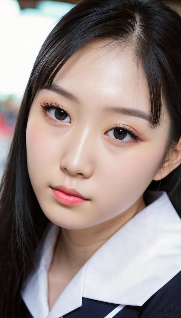 Tags: 21872187, SDXL
{"3": {"inputs": {"seed": 352193763886489, "steps": 32, "cfg": 7.92, "sampler_name": "dpmpp_2m", "scheduler": "karras", "denoise": 1.0, "model": ["27", 0], "positive": ["6", 0], "negative": ["7", 0], "latent_image": ["5", 0]}, "class_type": "KSampler"}, "4": {"inputs": {"ckpt_name": "juggernautXL_v8Rundiffusion.safetensors"}, "class_type": "CheckpointLoaderSimple"}, "5": {"inputs": {"width": 768, "height": 1344, "batch_size": 1}, "class_type": "EmptyLatentImage"}, "6": {"inputs": {"text": "24 year old girl, (japanese:1.10), (taiwanese:1.10), (detailed face:1.14), (pale skin:1.10), (temptress:0.97), (sexy lips:0.99), (eyelashes:1.05), (seductive pose:1.06), (seductive facial expression:1.09), (beautiful eyes:1.13), (blush:1.01), (cute:1.08), (double eyelids:1.03), (slim:1.11), (idol:1.05), (on all fours:1.04), (spreading ass cheeks:0.97), (from behind:1.10), (backboob:1.04), (school uniform:1.05), choker, busy street, (skin fuzz:1.07), (detailed skin:1.03), (RAW:1.08), (soft lighting:1.03), (natural looking skin:1.05), (candid cinema:1.09), (film:1.07), (textured skin:1.06), (portra:1.02)", "clip": ["27", 1]}, "class_type": "CLIPTextEncode"}, "7": {"inputs": {"text": "(low resolution:1.07), (twisted:1.10), (bad hands:1.06), (distorted:1.07), (watermark:1.09), (worst quality:1.10), (open mouth:1.11)", "clip": ["27", 1]}, "class_type": "CLIPTextEncode"}, "8": {"inputs": {"samples": ["3", 0], "vae": ["4", 2]}, "class_type": "VAEDecode"}, "25": {"inputs": {"lora_name": "nudify_xl.safetensors", "strength_model": 0.31, "strength_clip": 0.04, "model": ["4", 0], "clip": ["4", 1]}, "class_type": "LoraLoader"}, "26": {"inputs": {"lora_name": "shirtlift_SDXL_v2.safetensors", "strength_model": 0.07, "strength_clip": 0.05, "model": ["25", 0], "clip": ["25", 1]}, "class_type": "LoraLoader"}, "27": {"inputs": {"lora_name": "PerfectEyesXL.safetensors", "strength_model": 0.12, "strength_clip": 0.13, "model": ["26", 0], "clip": ["26", 1]}, "class_type": "LoraLoader"}, "30": {"inputs": {"model_name": "4x_NMKD-Superscale-SP_178000_G.pth"}, "class_type": "UpscaleModelLoader"}, "31": {"inputs": {"upscale_model": ["30", 0], "image": ["8", 0]}, "class_type": "ImageUpscaleWithModel"}, "32": {"inputs": {"upscale_method": "lanczos", "scale_by": 0.5, "image": ["31", 0]}, "class_type": "ImageScaleBy"}, "33": {"inputs": {"pixels": ["32", 0], "vae": ["4", 2]}, "class_type": "VAEEncode"}, "34": {"inputs": {"seed": 352193763886489, "steps": 32, "cfg": 7.92, "sampler_name": "dpmpp_2m", "scheduler": "karras", "denoise": 0.3, "model": ["27", 0], "positive": ["6", 0], "negative": ["7", 0], "latent_image": ["33", 0]}, "class_type": "KSampler"}, "36": {"inputs": {"samples": ["34", 0], "vae": ["4", 2]}, "class_type": "VAEDecode"}, "39": {"inputs": {"filename_prefix": "comfyapi-1707084916619", "images": ["36", 0]}, "class_type": "SaveImage"}}