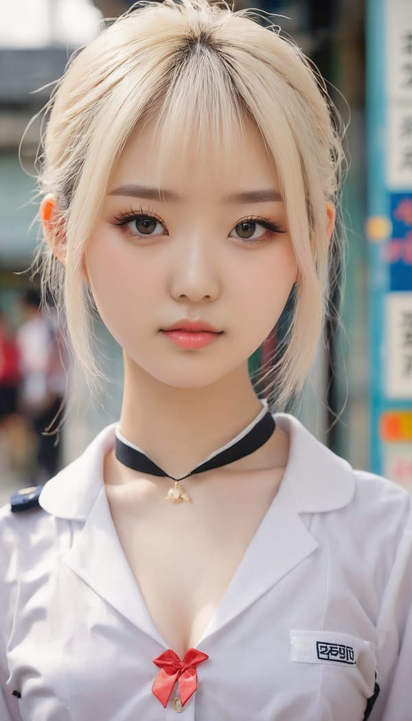 Tags: 21872187, SDXL
{"3": {"inputs": {"seed": 770963035083058, "steps": 32, "cfg": 5.76, "sampler_name": "dpmpp_2m", "scheduler": "karras", "denoise": 1.0, "model": ["27", 0], "positive": ["6", 0], "negative": ["7", 0], "latent_image": ["5", 0]}, "class_type": "KSampler"}, "4": {"inputs": {"ckpt_name": "juggernautxl.safetensors"}, "class_type": "CheckpointLoaderSimple"}, "5": {"inputs": {"width": 768, "height": 1344, "batch_size": 1}, "class_type": "EmptyLatentImage"}, "6": {"inputs": {"text": "18 year old girl, (chinese:1.01), (japanese:1.07), (temptress:1.04), (pale skin:1.08), (sexy lips:0.97), (idol:0.97), (blush:1.08), (double eyelids:1.05), (beautiful eyes:1.10), (detailed face:0.98), (cute:1.14), (slim:1.09), (seductive pose:1.07), (eyelashes:0.98), (in a seductive pose:1.00), (large perky breasts:1.13), (cleavage:1.14), (thigh gap:1.04), (school uniform:1.14), choker, busy street, (textured skin:1.02), (skin fuzz:1.03), (film:1.04), (soft lighting:1.08), (RAW:1.02), (natural looking skin:1.06), (detailed skin:1.01), (candid cinema:1.07), (portra:1.06)", "clip": ["27", 1]}, "class_type": "CLIPTextEncode"}, "7": {"inputs": {"text": "(distorted:1.05), (open mouth:1.11), (worst quality:1.13), (twisted:1.13), (low resolution:1.09), (watermark:1.08), (bad hands:1.14)", "clip": ["27", 1]}, "class_type": "CLIPTextEncode"}, "8": {"inputs": {"samples": ["3", 0], "vae": ["4", 2]}, "class_type": "VAEDecode"}, "25": {"inputs": {"lora_name": "nudify_xl.safetensors", "strength_model": 0.26, "strength_clip": 0.29, "model": ["4", 0], "clip": ["4", 1]}, "class_type": "LoraLoader"}, "26": {"inputs": {"lora_name": "shirtlift_SDXL_v2.safetensors", "strength_model": 0.04, "strength_clip": 0.1, "model": ["25", 0], "clip": ["25", 1]}, "class_type": "LoraLoader"}, "27": {"inputs": {"lora_name": "PerfectEyesXL.safetensors", "strength_model": 0.13, "strength_clip": 0.1, "model": ["26", 0], "clip": ["26", 1]}, "class_type": "LoraLoader"}, "30": {"inputs": {"model_name": "4x_NMKD-Superscale-SP_178000_G.pth"}, "class_type": "UpscaleModelLoader"}, "31": {"inputs": {"upscale_model": ["30", 0], "image": ["8", 0]}, "class_type": "ImageUpscaleWithModel"}, "32": {"inputs": {"upscale_method": "lanczos", "scale_by": 0.5, "image": ["31", 0]}, "class_type": "ImageScaleBy"}, "33": {"inputs": {"pixels": ["32", 0], "vae": ["4", 2]}, "class_type": "VAEEncode"}, "34": {"inputs": {"seed": 770963035083058, "steps": 32, "cfg": 5.76, "sampler_name": "dpmpp_2m", "scheduler": "karras", "denoise": 0.3, "model": ["27", 0], "positive": ["6", 0], "negative": ["7", 0], "latent_image": ["33", 0]}, "class_type": "KSampler"}, "36": {"inputs": {"samples": ["34", 0], "vae": ["4", 2]}, "class_type": "VAEDecode"}, "39": {"inputs": {"filename_prefix": "comfyapi-1713913366511", "images": ["36", 0]}, "class_type": "SaveImage"}}