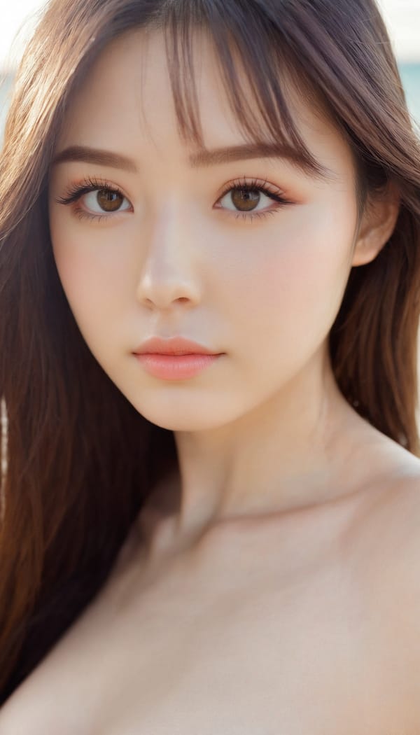 Tags: 21872187, SDXL
{"3": {"inputs": {"seed": 271971478751809, "steps": 64, "cfg": 5.84, "sampler_name": "dpmpp_2m", "scheduler": "karras", "denoise": 1.0, "model": ["27", 0], "positive": ["6", 0], "negative": ["7", 0], "latent_image": ["5", 0]}, "class_type": "KSampler"}, "4": {"inputs": {"ckpt_name": "juggernautxl.safetensors"}, "class_type": "CheckpointLoaderSimple"}, "5": {"inputs": {"width": 768, "height": 1344, "batch_size": 1}, "class_type": "EmptyLatentImage"}, "6": {"inputs": {"text": "26 year old girl, (cute:1.13), (blush:1.08), (beautiful eyes:1.00), (pale skin:1.03), (double eyelids:1.13), (idol:1.04), (detailed face:0.98), (slim:0.99), (seductive pose:1.00), (eyelashes:1.04), (sexy lips:1.11), (temptress:1.13), (in a seductive pose:1.11), (large perky breasts:0.99), (cleavage:1.03), (thigh gap:1.01), wearing (bikini:1.07) at a beach, (candid cinema:1.02), (skin fuzz:1.04), (RAW:1.06), (portra:1.04), (textured skin:1.02), (detailed skin:1.06), (soft lighting:1.06), (film:1.07), (natural looking skin:1.04)", "clip": ["27", 1]}, "class_type": "CLIPTextEncode"}, "7": {"inputs": {"text": "(open mouth:1.13), (twisted:1.13), (worst quality:1.14), (low resolution:1.05), (watermark:1.08), (bad hands:1.10), (distorted:1.13)", "clip": ["27", 1]}, "class_type": "CLIPTextEncode"}, "8": {"inputs": {"samples": ["3", 0], "vae": ["4", 2]}, "class_type": "VAEDecode"}, "25": {"inputs": {"lora_name": "nudify_xl.safetensors", "strength_model": 0.13, "strength_clip": 0.24, "model": ["4", 0], "clip": ["4", 1]}, "class_type": "LoraLoader"}, "26": {"inputs": {"lora_name": "shirtlift_SDXL_v2.safetensors", "strength_model": 0.16, "strength_clip": 0.03, "model": ["25", 0], "clip": ["25", 1]}, "class_type": "LoraLoader"}, "27": {"inputs": {"lora_name": "PerfectEyesXL.safetensors", "strength_model": 0.09, "strength_clip": 0.1, "model": ["26", 0], "clip": ["26", 1]}, "class_type": "LoraLoader"}, "30": {"inputs": {"model_name": "4x_NMKD-Superscale-SP_178000_G.pth"}, "class_type": "UpscaleModelLoader"}, "31": {"inputs": {"upscale_model": ["30", 0], "image": ["8", 0]}, "class_type": "ImageUpscaleWithModel"}, "32": {"inputs": {"upscale_method": "lanczos", "scale_by": 0.5, "image": ["31", 0]}, "class_type": "ImageScaleBy"}, "33": {"inputs": {"pixels": ["32", 0], "vae": ["4", 2]}, "class_type": "VAEEncode"}, "34": {"inputs": {"seed": 271971478751809, "steps": 64, "cfg": 5.84, "sampler_name": "dpmpp_2m", "scheduler": "karras", "denoise": 0.3, "model": ["27", 0], "positive": ["6", 0], "negative": ["7", 0], "latent_image": ["33", 0]}, "class_type": "KSampler"}, "36": {"inputs": {"samples": ["34", 0], "vae": ["4", 2]}, "class_type": "VAEDecode"}, "39": {"inputs": {"filename_prefix": "comfyapi-1731633039441", "images": ["36", 0]}, "class_type": "SaveImage"}}