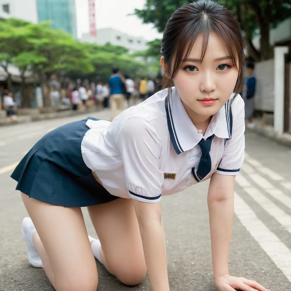 Tags: 21872187, SDXL
{"3": {"inputs": {"seed": 521639275377516, "steps": 32, "cfg": 7.0, "sampler_name": "dpmpp_2m", "scheduler": "karras", "denoise": 1.0, "model": ["27", 0], "positive": ["6", 0], "negative": ["7", 0], "latent_image": ["5", 0]}, "class_type": "KSampler"}, "4": {"inputs": {"ckpt_name": "juggernautXL_v8Rundiffusion.safetensors"}, "class_type": "CheckpointLoaderSimple"}, "5": {"inputs": {"width": 1024, "height": 1024, "batch_size": 1}, "class_type": "EmptyLatentImage"}, "6": {"inputs": {"text": "25 year old girl, (chinese:1.09), (seductive pose:1.13), (beautiful eyes:1.09), (cute:1.06), (seductive facial expression:1.02), (sexy lips:0.97), (idol:0.96), (slim:0.99), (double eyelids:1.14), (temptress:0.96), (detailed face:1.08), (blush:1.11), (pale skin:0.96), (on all fours:1.00), (spreading ass cheeks:1.09), (from behind:0.95), (backboob:1.05), (school uniform:0.99), choker, busy street, (portra:1.01), (natural looking skin:1.08), (detailed skin:1.01), (soft lighting:1.01), (candid cinema:1.01), (RAW:1.05), (skin fuzz:1.00), (film:1.03), (textured skin:1.03)", "clip": ["27", 1]}, "class_type": "CLIPTextEncode"}, "7": {"inputs": {"text": "(open mouth:1.14), (low resolution:1.11), (worst quality:1.08), (distorted:1.08), (watermark:1.12), (bad hands:1.08), (twisted:1.10)", "clip": ["27", 1]}, "class_type": "CLIPTextEncode"}, "8": {"inputs": {"samples": ["3", 0], "vae": ["4", 2]}, "class_type": "VAEDecode"}, "25": {"inputs": {"lora_name": "nudify_xl.safetensors", "strength_model": 0.03, "strength_clip": 0.29, "model": ["4", 0], "clip": ["4", 1]}, "class_type": "LoraLoader"}, "26": {"inputs": {"lora_name": "shirtlift_SDXL_v2.safetensors", "strength_model": 0.08, "strength_clip": 0.04, "model": ["25", 0], "clip": ["25", 1]}, "class_type": "LoraLoader"}, "27": {"inputs": {"lora_name": "PerfectEyesXL.safetensors", "strength_model": 0.04, "strength_clip": 0.05, "model": ["26", 0], "clip": ["26", 1]}, "class_type": "LoraLoader"}, "30": {"inputs": {"model_name": "4x_NMKD-Superscale-SP_178000_G.pth"}, "class_type": "UpscaleModelLoader"}, "31": {"inputs": {"upscale_model": ["30", 0], "image": ["8", 0]}, "class_type": "ImageUpscaleWithModel"}, "32": {"inputs": {"upscale_method": "lanczos", "scale_by": 0.5, "image": ["31", 0]}, "class_type": "ImageScaleBy"}, "33": {"inputs": {"pixels": ["32", 0], "vae": ["4", 2]}, "class_type": "VAEEncode"}, "34": {"inputs": {"seed": 521639275377516, "steps": 32, "cfg": 7.0, "sampler_name": "dpmpp_2m", "scheduler": "karras", "denoise": 0.3, "model": ["27", 0], "positive": ["6", 0], "negative": ["7", 0], "latent_image": ["33", 0]}, "class_type": "KSampler"}, "36": {"inputs": {"samples": ["34", 0], "vae": ["4", 2]}, "class_type": "VAEDecode"}, "39": {"inputs": {"filename_prefix": "comfyapi-1707387451742", "images": ["36", 0]}, "class_type": "SaveImage"}}