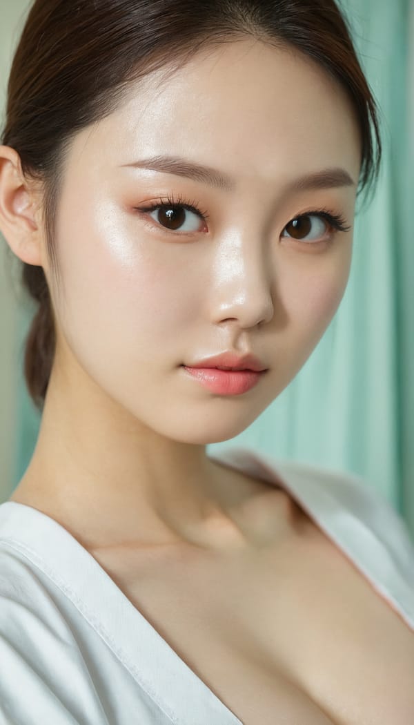 Tags: 21872187, SDXL
{"3": {"inputs": {"seed": 333161138402390, "steps": 32, "cfg": 5.05, "sampler_name": "dpmpp_2m", "scheduler": "karras", "denoise": 1.0, "model": ["27", 0], "positive": ["6", 0], "negative": ["7", 0], "latent_image": ["5", 0]}, "class_type": "KSampler"}, "4": {"inputs": {"ckpt_name": "juggernautxl.safetensors"}, "class_type": "CheckpointLoaderSimple"}, "5": {"inputs": {"width": 768, "height": 1344, "batch_size": 1}, "class_type": "EmptyLatentImage"}, "6": {"inputs": {"text": "24 year old girl, (irish:1.13), (taiwanese:0.98), (korean:0.97), (sexy lips:1.02), (seductive pose:1.12), (eyelashes:0.95), (beautiful eyes:0.97), (temptress:1.10), (cute:0.96), (pale skin:0.96), (blush:0.95), (detailed face:1.13), (slim:1.09), (double eyelids:1.03), (seductive facial expression:0.98), (on all fours:1.07), (spreading ass cheeks:1.01), (from behind:1.04), (backboob:1.10), (nurse in uniform:1.01) working in a hospital ward, (soft lighting:1.04), (RAW:1.09), (natural looking skin:1.09), (skin fuzz:1.03), (textured skin:1.08), (film:1.01), (candid cinema:1.07), (portra:1.08), (detailed skin:1.00)", "clip": ["27", 1]}, "class_type": "CLIPTextEncode"}, "7": {"inputs": {"text": "(distorted:1.13), (open mouth:1.06), (twisted:1.13), (watermark:1.10), (low resolution:1.07), (worst quality:1.05), (bad hands:1.05)", "clip": ["27", 1]}, "class_type": "CLIPTextEncode"}, "8": {"inputs": {"samples": ["3", 0], "vae": ["4", 2]}, "class_type": "VAEDecode"}, "25": {"inputs": {"lora_name": "nudify_xl.safetensors", "strength_model": 0.36, "strength_clip": 0.23, "model": ["4", 0], "clip": ["4", 1]}, "class_type": "LoraLoader"}, "26": {"inputs": {"lora_name": "shirtlift_SDXL_v2.safetensors", "strength_model": 0.12, "strength_clip": 0.07, "model": ["25", 0], "clip": ["25", 1]}, "class_type": "LoraLoader"}, "27": {"inputs": {"lora_name": "PerfectEyesXL.safetensors", "strength_model": 0.11, "strength_clip": 0.16, "model": ["26", 0], "clip": ["26", 1]}, "class_type": "LoraLoader"}, "30": {"inputs": {"model_name": "4x_NMKD-Superscale-SP_178000_G.pth"}, "class_type": "UpscaleModelLoader"}, "31": {"inputs": {"upscale_model": ["30", 0], "image": ["8", 0]}, "class_type": "ImageUpscaleWithModel"}, "32": {"inputs": {"upscale_method": "lanczos", "scale_by": 0.5, "image": ["31", 0]}, "class_type": "ImageScaleBy"}, "33": {"inputs": {"pixels": ["32", 0], "vae": ["4", 2]}, "class_type": "VAEEncode"}, "34": {"inputs": {"seed": 333161138402390, "steps": 32, "cfg": 5.05, "sampler_name": "dpmpp_2m", "scheduler": "karras", "denoise": 0.3, "model": ["27", 0], "positive": ["6", 0], "negative": ["7", 0], "latent_image": ["33", 0]}, "class_type": "KSampler"}, "36": {"inputs": {"samples": ["34", 0], "vae": ["4", 2]}, "class_type": "VAEDecode"}, "39": {"inputs": {"filename_prefix": "comfyapi-1714295034235", "images": ["36", 0]}, "class_type": "SaveImage"}}