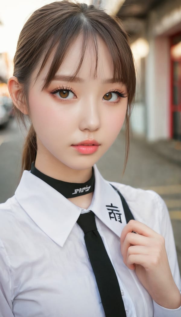 Tags: 21872187, SDXL
{"3": {"inputs": {"seed": 134041463609601, "steps": 64, "cfg": 5.28, "sampler_name": "dpmpp_2m", "scheduler": "karras", "denoise": 1.0, "model": ["27", 0], "positive": ["6", 0], "negative": ["7", 0], "latent_image": ["5", 0]}, "class_type": "KSampler"}, "4": {"inputs": {"ckpt_name": "juggernautxl.safetensors"}, "class_type": "CheckpointLoaderSimple"}, "5": {"inputs": {"width": 768, "height": 1344, "batch_size": 1}, "class_type": "EmptyLatentImage"}, "6": {"inputs": {"text": "18 year old girl, (eyelashes:1.13), (cute:1.11), (sexy lips:1.13), (detailed face:0.99), (beautiful eyes:1.09), (double eyelids:1.14), (temptress:1.07), (seductive pose:1.04), (idol:1.07), (blush:0.95), (pale skin:1.07), (slim:1.10), (in a seductive pose:1.05), (large perky breasts:1.01), (cleavage:1.00), (thigh gap:0.96), (school uniform:1.13), choker, busy street, (detailed skin:1.01), (skin fuzz:1.09), (portra:1.05), (RAW:1.04), (soft lighting:1.06), (candid cinema:1.04), (film:1.00), (textured skin:1.07), (natural looking skin:1.01)", "clip": ["27", 1]}, "class_type": "CLIPTextEncode"}, "7": {"inputs": {"text": "(twisted:1.09), (watermark:1.12), (worst quality:1.10), (distorted:1.08), (open mouth:1.06), (bad hands:1.08), (low resolution:1.06)", "clip": ["27", 1]}, "class_type": "CLIPTextEncode"}, "8": {"inputs": {"samples": ["3", 0], "vae": ["4", 2]}, "class_type": "VAEDecode"}, "25": {"inputs": {"lora_name": "nudify_xl.safetensors", "strength_model": 0.39, "strength_clip": 0.28, "model": ["4", 0], "clip": ["4", 1]}, "class_type": "LoraLoader"}, "26": {"inputs": {"lora_name": "shirtlift_SDXL_v2.safetensors", "strength_model": 0.18, "strength_clip": 0.12, "model": ["25", 0], "clip": ["25", 1]}, "class_type": "LoraLoader"}, "27": {"inputs": {"lora_name": "PerfectEyesXL.safetensors", "strength_model": 0.12, "strength_clip": 0.19, "model": ["26", 0], "clip": ["26", 1]}, "class_type": "LoraLoader"}, "30": {"inputs": {"model_name": "4x_NMKD-Superscale-SP_178000_G.pth"}, "class_type": "UpscaleModelLoader"}, "31": {"inputs": {"upscale_model": ["30", 0], "image": ["8", 0]}, "class_type": "ImageUpscaleWithModel"}, "32": {"inputs": {"upscale_method": "lanczos", "scale_by": 0.5, "image": ["31", 0]}, "class_type": "ImageScaleBy"}, "33": {"inputs": {"pixels": ["32", 0], "vae": ["4", 2]}, "class_type": "VAEEncode"}, "34": {"inputs": {"seed": 134041463609601, "steps": 64, "cfg": 5.28, "sampler_name": "dpmpp_2m", "scheduler": "karras", "denoise": 0.3, "model": ["27", 0], "positive": ["6", 0], "negative": ["7", 0], "latent_image": ["33", 0]}, "class_type": "KSampler"}, "36": {"inputs": {"samples": ["34", 0], "vae": ["4", 2]}, "class_type": "VAEDecode"}, "39": {"inputs": {"filename_prefix": "comfyapi-1716553335384", "images": ["36", 0]}, "class_type": "SaveImage"}}