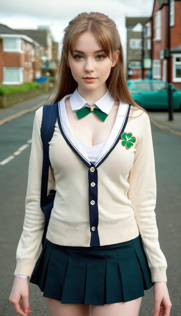 Tags: 21872187, SDXL
{"3": {"inputs": {"seed": 386464294051512, "steps": 32, "cfg": 7.67, "sampler_name": "dpmpp_2m", "scheduler": "karras", "denoise": 1.0, "model": ["27", 0], "positive": ["6", 0], "negative": ["7", 0], "latent_image": ["5", 0]}, "class_type": "KSampler"}, "4": {"inputs": {"ckpt_name": "juggernautxl.safetensors"}, "class_type": "CheckpointLoaderSimple"}, "5": {"inputs": {"width": 768, "height": 1344, "batch_size": 1}, "class_type": "EmptyLatentImage"}, "6": {"inputs": {"text": "23 year old girl, (irish:1.11), (seductive pose:1.06), (idol:1.09), (slim:1.04), (blush:1.05), (pale skin:1.09), (eyelashes:0.96), (cute:1.05), (temptress:1.07), (seductive facial expression:1.02), (detailed face:1.07), (in a seductive pose:1.01), (large perky breasts:0.97), (cleavage:1.11), (thigh gap:0.98), (school uniform:1.14), choker, busy street, (candid cinema:1.07), (film:1.06), (natural looking skin:1.07), (detailed skin:1.01), (portra:1.05), (textured skin:1.09), (soft lighting:1.02), (skin fuzz:1.06), (RAW:1.00)", "clip": ["27", 1]}, "class_type": "CLIPTextEncode"}, "7": {"inputs": {"text": "(twisted:1.08), (open mouth:1.09), (distorted:1.14), (watermark:1.05), (bad hands:1.13), (low resolution:1.13), (worst quality:1.10)", "clip": ["27", 1]}, "class_type": "CLIPTextEncode"}, "8": {"inputs": {"samples": ["3", 0], "vae": ["4", 2]}, "class_type": "VAEDecode"}, "25": {"inputs": {"lora_name": "nudify_xl.safetensors", "strength_model": 0.22, "strength_clip": 0.1, "model": ["4", 0], "clip": ["4", 1]}, "class_type": "LoraLoader"}, "26": {"inputs": {"lora_name": "shirtlift_SDXL_v2.safetensors", "strength_model": 0.01, "strength_clip": 0.1, "model": ["25", 0], "clip": ["25", 1]}, "class_type": "LoraLoader"}, "27": {"inputs": {"lora_name": "PerfectEyesXL.safetensors", "strength_model": 0.06, "strength_clip": 0.18, "model": ["26", 0], "clip": ["26", 1]}, "class_type": "LoraLoader"}, "30": {"inputs": {"model_name": "4x_NMKD-Superscale-SP_178000_G.pth"}, "class_type": "UpscaleModelLoader"}, "31": {"inputs": {"upscale_model": ["30", 0], "image": ["8", 0]}, "class_type": "ImageUpscaleWithModel"}, "32": {"inputs": {"upscale_method": "lanczos", "scale_by": 0.5, "image": ["31", 0]}, "class_type": "ImageScaleBy"}, "33": {"inputs": {"pixels": ["32", 0], "vae": ["4", 2]}, "class_type": "VAEEncode"}, "34": {"inputs": {"seed": 386464294051512, "steps": 32, "cfg": 7.67, "sampler_name": "dpmpp_2m", "scheduler": "karras", "denoise": 0.3, "model": ["27", 0], "positive": ["6", 0], "negative": ["7", 0], "latent_image": ["33", 0]}, "class_type": "KSampler"}, "36": {"inputs": {"samples": ["34", 0], "vae": ["4", 2]}, "class_type": "VAEDecode"}, "39": {"inputs": {"filename_prefix": "comfyapi-1714191950419", "images": ["36", 0]}, "class_type": "SaveImage"}}