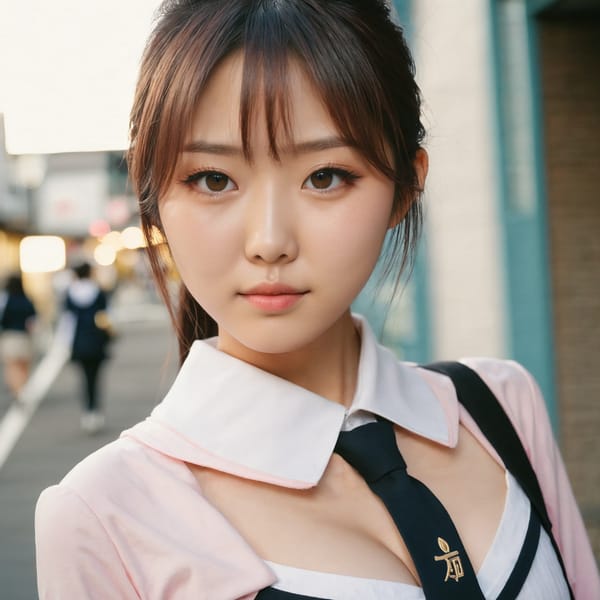 Tags: 21872187, SDXL
{"3": {"inputs": {"seed": 499729148661978, "steps": 64, "cfg": 7.68, "sampler_name": "dpmpp_2m", "scheduler": "karras", "denoise": 1.0, "model": ["27", 0], "positive": ["6", 0], "negative": ["7", 0], "latent_image": ["5", 0]}, "class_type": "KSampler"}, "4": {"inputs": {"ckpt_name": "juggernautxl.safetensors"}, "class_type": "CheckpointLoaderSimple"}, "5": {"inputs": {"width": 1024, "height": 1024, "batch_size": 1}, "class_type": "EmptyLatentImage"}, "6": {"inputs": {"text": "26 year old girl, (japanese:1.01), (slim:1.14), (double eyelids:1.10), (beautiful eyes:1.14), (eyelashes:1.00), (idol:0.96), (sexy lips:1.14), (seductive facial expression:0.95), (temptress:1.13), (detailed face:1.09), (seductive pose:0.97), (blush:1.11), (in a seductive pose:1.03), (large perky breasts:1.07), (cleavage:0.99), (thigh gap:1.12), (school uniform:1.10), choker, busy street, (textured skin:1.02), (RAW:1.01), (candid cinema:1.05), (natural looking skin:1.05), (film:1.02), (skin fuzz:1.07), (portra:1.02), (soft lighting:1.09), (detailed skin:1.08)", "clip": ["27", 1]}, "class_type": "CLIPTextEncode"}, "7": {"inputs": {"text": "(worst quality:1.05), (twisted:1.11), (low resolution:1.07), (open mouth:1.05), (distorted:1.06), (watermark:1.12), (bad hands:1.06)", "clip": ["27", 1]}, "class_type": "CLIPTextEncode"}, "8": {"inputs": {"samples": ["3", 0], "vae": ["4", 2]}, "class_type": "VAEDecode"}, "25": {"inputs": {"lora_name": "nudify_xl.safetensors", "strength_model": 0.33, "strength_clip": 0.19, "model": ["4", 0], "clip": ["4", 1]}, "class_type": "LoraLoader"}, "26": {"inputs": {"lora_name": "shirtlift_SDXL_v2.safetensors", "strength_model": 0.16, "strength_clip": 0.14, "model": ["25", 0], "clip": ["25", 1]}, "class_type": "LoraLoader"}, "27": {"inputs": {"lora_name": "PerfectEyesXL.safetensors", "strength_model": 0.01, "strength_clip": 0.17, "model": ["26", 0], "clip": ["26", 1]}, "class_type": "LoraLoader"}, "30": {"inputs": {"model_name": "4x_NMKD-Superscale-SP_178000_G.pth"}, "class_type": "UpscaleModelLoader"}, "31": {"inputs": {"upscale_model": ["30", 0], "image": ["8", 0]}, "class_type": "ImageUpscaleWithModel"}, "32": {"inputs": {"upscale_method": "lanczos", "scale_by": 0.5, "image": ["31", 0]}, "class_type": "ImageScaleBy"}, "33": {"inputs": {"pixels": ["32", 0], "vae": ["4", 2]}, "class_type": "VAEEncode"}, "34": {"inputs": {"seed": 499729148661978, "steps": 64, "cfg": 7.68, "sampler_name": "dpmpp_2m", "scheduler": "karras", "denoise": 0.3, "model": ["27", 0], "positive": ["6", 0], "negative": ["7", 0], "latent_image": ["33", 0]}, "class_type": "KSampler"}, "36": {"inputs": {"samples": ["34", 0], "vae": ["4", 2]}, "class_type": "VAEDecode"}, "39": {"inputs": {"filename_prefix": "comfyapi-1717549635329", "images": ["36", 0]}, "class_type": "SaveImage"}}