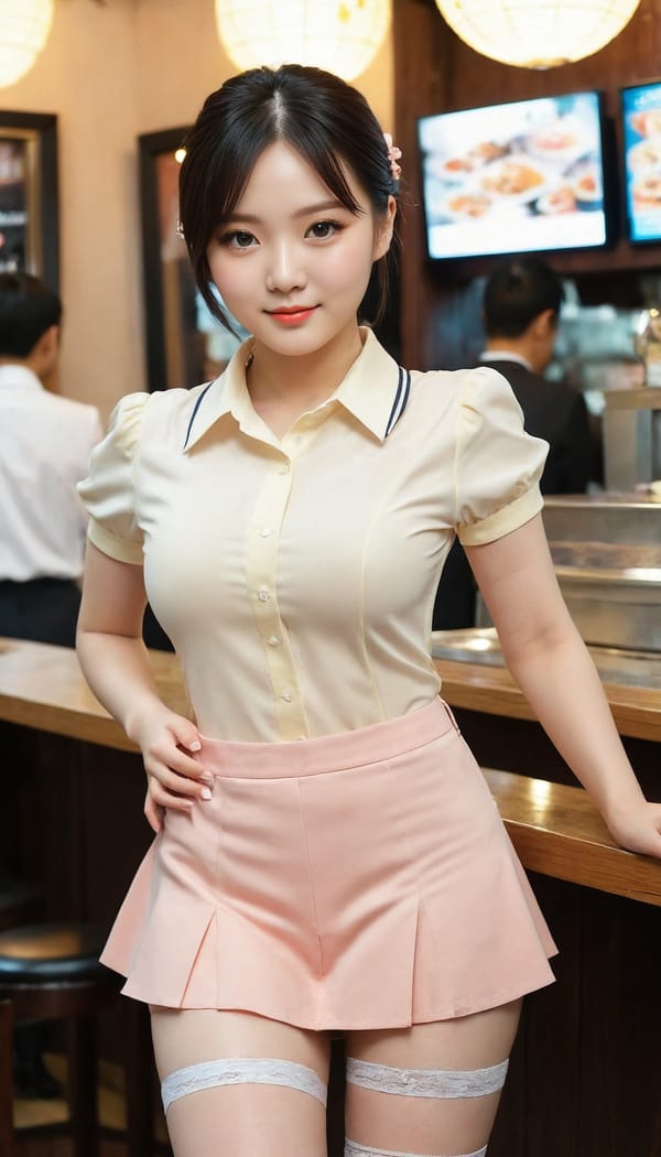 Tags: 21872187, SDXL
{"3": {"inputs": {"seed": 340486432417620, "steps": 32, "cfg": 7.4, "sampler_name": "dpmpp_2m", "scheduler": "karras", "denoise": 1.0, "model": ["27", 0], "positive": ["6", 0], "negative": ["7", 0], "latent_image": ["5", 0]}, "class_type": "KSampler"}, "4": {"inputs": {"ckpt_name": "juggernautXL_v8Rundiffusion.safetensors"}, "class_type": "CheckpointLoaderSimple"}, "5": {"inputs": {"width": 768, "height": 1344, "batch_size": 1}, "class_type": "EmptyLatentImage"}, "6": {"inputs": {"text": "26 year old girl, (korean:1.00), (russian:1.06), (taiwanese:1.12), (beautiful eyes:1.10), (double eyelids:1.07), (cute:1.01), (pale skin:1.01), (blush:1.12), (eyelashes:1.10), (idol:1.01), (seductive pose:1.00), (slim:1.14), (sexy lips:1.14), (detailed face:1.08), (perky ass:1.13), (exposed ass:1.08), (looking back:1.03), (sexy ass:0.95), (thigh gap:1.03), (a waitress in uniform:1.04) working at a restaurant, (soft lighting:1.05), (portra:1.07), (natural looking skin:1.01), (skin fuzz:1.00), (film:1.02), (candid cinema:1.07), (textured skin:1.05), (detailed skin:1.05), (RAW:1.05)", "clip": ["27", 1]}, "class_type": "CLIPTextEncode"}, "7": {"inputs": {"text": "(bad hands:1.08), (low resolution:1.05), (distorted:1.08), (worst quality:1.12), (twisted:1.08), (open mouth:1.09), (watermark:1.09)", "clip": ["27", 1]}, "class_type": "CLIPTextEncode"}, "8": {"inputs": {"samples": ["3", 0], "vae": ["4", 2]}, "class_type": "VAEDecode"}, "25": {"inputs": {"lora_name": "nudify_xl.safetensors", "strength_model": 0.12, "strength_clip": 0.28, "model": ["4", 0], "clip": ["4", 1]}, "class_type": "LoraLoader"}, "26": {"inputs": {"lora_name": "shirtlift_SDXL_v2.safetensors", "strength_model": 0.05, "strength_clip": 0.11, "model": ["25", 0], "clip": ["25", 1]}, "class_type": "LoraLoader"}, "27": {"inputs": {"lora_name": "PerfectEyesXL.safetensors", "strength_model": 0.09, "strength_clip": 0.01, "model": ["26", 0], "clip": ["26", 1]}, "class_type": "LoraLoader"}, "30": {"inputs": {"model_name": "4x_NMKD-Superscale-SP_178000_G.pth"}, "class_type": "UpscaleModelLoader"}, "31": {"inputs": {"upscale_model": ["30", 0], "image": ["8", 0]}, "class_type": "ImageUpscaleWithModel"}, "32": {"inputs": {"upscale_method": "lanczos", "scale_by": 0.5, "image": ["31", 0]}, "class_type": "ImageScaleBy"}, "33": {"inputs": {"pixels": ["32", 0], "vae": ["4", 2]}, "class_type": "VAEEncode"}, "34": {"inputs": {"seed": 340486432417620, "steps": 32, "cfg": 7.4, "sampler_name": "dpmpp_2m", "scheduler": "karras", "denoise": 0.3, "model": ["27", 0], "positive": ["6", 0], "negative": ["7", 0], "latent_image": ["33", 0]}, "class_type": "KSampler"}, "36": {"inputs": {"samples": ["34", 0], "vae": ["4", 2]}, "class_type": "VAEDecode"}, "39": {"inputs": {"filename_prefix": "comfyapi-1707823583104", "images": ["36", 0]}, "class_type": "SaveImage"}}