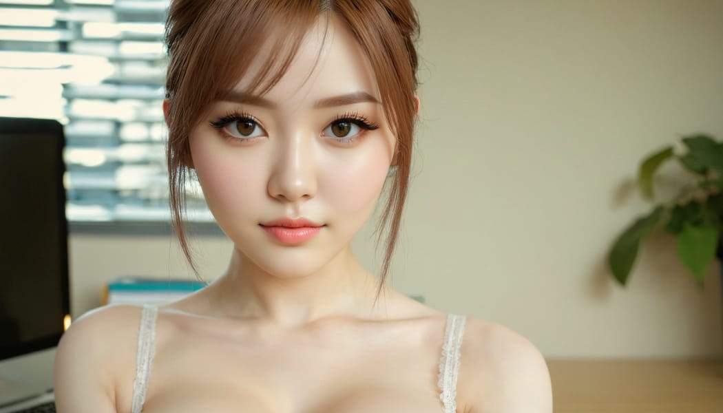 Tags: 21872187, SDXL
{"3": {"inputs": {"seed": 276028818992386, "steps": 32, "cfg": 7.78, "sampler_name": "dpmpp_2m", "scheduler": "karras", "denoise": 1.0, "model": ["27", 0], "positive": ["6", 0], "negative": ["7", 0], "latent_image": ["5", 0]}, "class_type": "KSampler"}, "4": {"inputs": {"ckpt_name": "juggernautxl.safetensors"}, "class_type": "CheckpointLoaderSimple"}, "5": {"inputs": {"width": 1344, "height": 768, "batch_size": 1}, "class_type": "EmptyLatentImage"}, "6": {"inputs": {"text": "27 year old girl, (beautiful eyes:1.06), (double eyelids:0.95), (detailed face:1.01), (pale skin:1.12), (blush:1.08), (idol:1.01), (temptress:1.02), (seductive pose:1.06), (cute:1.01), (sexy lips:1.05), (eyelashes:1.12), (slim:1.00), (in a seductive pose:0.98), (large perky breasts:1.10), (cleavage:1.01), (thigh gap:0.97), (an office lady:1.14), (film:1.02), (natural looking skin:1.07), (skin fuzz:1.03), (textured skin:1.09), (portra:1.02), (RAW:1.01), (soft lighting:1.00), (candid cinema:1.06), (detailed skin:1.06)", "clip": ["27", 1]}, "class_type": "CLIPTextEncode"}, "7": {"inputs": {"text": "(bad hands:1.08), (open mouth:1.11), (watermark:1.05), (worst quality:1.14), (low resolution:1.08), (distorted:1.14), (twisted:1.08)", "clip": ["27", 1]}, "class_type": "CLIPTextEncode"}, "8": {"inputs": {"samples": ["3", 0], "vae": ["4", 2]}, "class_type": "VAEDecode"}, "25": {"inputs": {"lora_name": "nudify_xl.safetensors", "strength_model": 0.36, "strength_clip": 0.03, "model": ["4", 0], "clip": ["4", 1]}, "class_type": "LoraLoader"}, "26": {"inputs": {"lora_name": "shirtlift_SDXL_v2.safetensors", "strength_model": 0.11, "strength_clip": 0.07, "model": ["25", 0], "clip": ["25", 1]}, "class_type": "LoraLoader"}, "27": {"inputs": {"lora_name": "PerfectEyesXL.safetensors", "strength_model": 0.14, "strength_clip": 0.06, "model": ["26", 0], "clip": ["26", 1]}, "class_type": "LoraLoader"}, "30": {"inputs": {"model_name": "4x_NMKD-Superscale-SP_178000_G.pth"}, "class_type": "UpscaleModelLoader"}, "31": {"inputs": {"upscale_model": ["30", 0], "image": ["8", 0]}, "class_type": "ImageUpscaleWithModel"}, "32": {"inputs": {"upscale_method": "lanczos", "scale_by": 0.5, "image": ["31", 0]}, "class_type": "ImageScaleBy"}, "33": {"inputs": {"pixels": ["32", 0], "vae": ["4", 2]}, "class_type": "VAEEncode"}, "34": {"inputs": {"seed": 276028818992386, "steps": 32, "cfg": 7.78, "sampler_name": "dpmpp_2m", "scheduler": "karras", "denoise": 0.3, "model": ["27", 0], "positive": ["6", 0], "negative": ["7", 0], "latent_image": ["33", 0]}, "class_type": "KSampler"}, "36": {"inputs": {"samples": ["34", 0], "vae": ["4", 2]}, "class_type": "VAEDecode"}, "39": {"inputs": {"filename_prefix": "comfyapi-1718814015572", "images": ["36", 0]}, "class_type": "SaveImage"}}