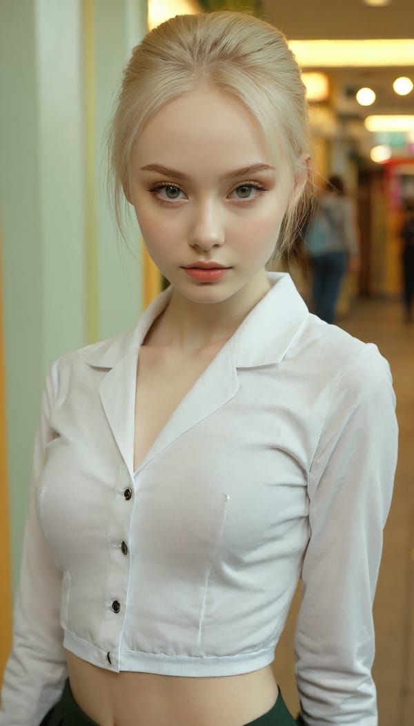 Tags: 21872187, SDXL
{"3": {"inputs": {"seed": 120371857068587, "steps": 32, "cfg": 5.54, "sampler_name": "dpmpp_2m", "scheduler": "karras", "denoise": 1.0, "model": ["27", 0], "positive": ["6", 0], "negative": ["7", 0], "latent_image": ["5", 0]}, "class_type": "KSampler"}, "4": {"inputs": {"ckpt_name": "juggernautxl.safetensors"}, "class_type": "CheckpointLoaderSimple"}, "5": {"inputs": {"width": 768, "height": 1344, "batch_size": 1}, "class_type": "EmptyLatentImage"}, "6": {"inputs": {"text": "18 year old girl, (russian:1.04), (sexy lips:1.03), (slim:1.14), (eyelashes:0.95), (cute:1.06), (temptress:1.12), (beautiful eyes:1.05), (double eyelids:1.08), (pale skin:1.10), (seductive facial expression:1.04), (seductive pose:1.11), (detailed face:1.08), (on all fours:1.04), (spreading ass cheeks:1.08), (from behind:0.97), (backboob:0.96), (school uniform:1.08), choker, busy street, (soft lighting:1.07), (candid cinema:1.02), (skin fuzz:1.00), (film:1.07), (natural looking skin:1.00), (textured skin:1.02), (portra:1.04), (detailed skin:1.02), (RAW:1.01)", "clip": ["27", 1]}, "class_type": "CLIPTextEncode"}, "7": {"inputs": {"text": "(low resolution:1.14), (worst quality:1.13), (watermark:1.07), (distorted:1.10), (open mouth:1.06), (bad hands:1.12), (twisted:1.13)", "clip": ["27", 1]}, "class_type": "CLIPTextEncode"}, "8": {"inputs": {"samples": ["3", 0], "vae": ["4", 2]}, "class_type": "VAEDecode"}, "25": {"inputs": {"lora_name": "nudify_xl.safetensors", "strength_model": 0.35, "strength_clip": 0.1, "model": ["4", 0], "clip": ["4", 1]}, "class_type": "LoraLoader"}, "26": {"inputs": {"lora_name": "shirtlift_SDXL_v2.safetensors", "strength_model": 0.05, "strength_clip": 0.1, "model": ["25", 0], "clip": ["25", 1]}, "class_type": "LoraLoader"}, "27": {"inputs": {"lora_name": "PerfectEyesXL.safetensors", "strength_model": 0.09, "strength_clip": 0.12, "model": ["26", 0], "clip": ["26", 1]}, "class_type": "LoraLoader"}, "30": {"inputs": {"model_name": "4x_NMKD-Superscale-SP_178000_G.pth"}, "class_type": "UpscaleModelLoader"}, "31": {"inputs": {"upscale_model": ["30", 0], "image": ["8", 0]}, "class_type": "ImageUpscaleWithModel"}, "32": {"inputs": {"upscale_method": "lanczos", "scale_by": 0.5, "image": ["31", 0]}, "class_type": "ImageScaleBy"}, "33": {"inputs": {"pixels": ["32", 0], "vae": ["4", 2]}, "class_type": "VAEEncode"}, "34": {"inputs": {"seed": 120371857068587, "steps": 32, "cfg": 5.54, "sampler_name": "dpmpp_2m", "scheduler": "karras", "denoise": 0.3, "model": ["27", 0], "positive": ["6", 0], "negative": ["7", 0], "latent_image": ["33", 0]}, "class_type": "KSampler"}, "36": {"inputs": {"samples": ["34", 0], "vae": ["4", 2]}, "class_type": "VAEDecode"}, "39": {"inputs": {"filename_prefix": "comfyapi-1731445930250", "images": ["36", 0]}, "class_type": "SaveImage"}}