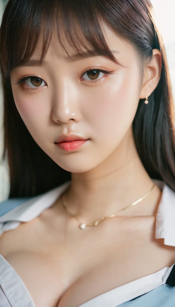 Tags: 21872187, SDXL
{"3": {"inputs": {"seed": 886744230180939, "steps": 64, "cfg": 7.02, "sampler_name": "dpmpp_2m", "scheduler": "karras", "denoise": 1.0, "model": ["27", 0], "positive": ["6", 0], "negative": ["7", 0], "latent_image": ["5", 0]}, "class_type": "KSampler"}, "4": {"inputs": {"ckpt_name": "juggernautxl.safetensors"}, "class_type": "CheckpointLoaderSimple"}, "5": {"inputs": {"width": 768, "height": 1344, "batch_size": 1}, "class_type": "EmptyLatentImage"}, "6": {"inputs": {"text": "25 year old girl, (korean:0.99), (sexy lips:1.09), (slim:1.08), (eyelashes:1.00), (idol:1.06), (double eyelids:0.96), (blush:0.98), (seductive pose:0.98), (cute:1.03), (temptress:1.07), (beautiful eyes:1.08), (pale skin:1.04), (in a seductive pose:1.11), (large perky breasts:1.08), (cleavage:1.10), (thigh gap:1.10), (school uniform:1.06), choker, busy street, (RAW:1.06), (candid cinema:1.04), (textured skin:1.03), (detailed skin:1.09), (natural looking skin:1.03), (skin fuzz:1.06), (film:1.01), (soft lighting:1.08), (portra:1.03)", "clip": ["27", 1]}, "class_type": "CLIPTextEncode"}, "7": {"inputs": {"text": "(watermark:1.12), (distorted:1.14), (low resolution:1.05), (bad hands:1.08), (twisted:1.10), (worst quality:1.12), (open mouth:1.12)", "clip": ["27", 1]}, "class_type": "CLIPTextEncode"}, "8": {"inputs": {"samples": ["3", 0], "vae": ["4", 2]}, "class_type": "VAEDecode"}, "25": {"inputs": {"lora_name": "nudify_xl.safetensors", "strength_model": 0.25, "strength_clip": 0.19, "model": ["4", 0], "clip": ["4", 1]}, "class_type": "LoraLoader"}, "26": {"inputs": {"lora_name": "shirtlift_SDXL_v2.safetensors", "strength_model": 0.1, "strength_clip": 0.02, "model": ["25", 0], "clip": ["25", 1]}, "class_type": "LoraLoader"}, "27": {"inputs": {"lora_name": "PerfectEyesXL.safetensors", "strength_model": 0.01, "strength_clip": 0.17, "model": ["26", 0], "clip": ["26", 1]}, "class_type": "LoraLoader"}, "30": {"inputs": {"model_name": "4x_NMKD-Superscale-SP_178000_G.pth"}, "class_type": "UpscaleModelLoader"}, "31": {"inputs": {"upscale_model": ["30", 0], "image": ["8", 0]}, "class_type": "ImageUpscaleWithModel"}, "32": {"inputs": {"upscale_method": "lanczos", "scale_by": 0.5, "image": ["31", 0]}, "class_type": "ImageScaleBy"}, "33": {"inputs": {"pixels": ["32", 0], "vae": ["4", 2]}, "class_type": "VAEEncode"}, "34": {"inputs": {"seed": 886744230180939, "steps": 64, "cfg": 7.02, "sampler_name": "dpmpp_2m", "scheduler": "karras", "denoise": 0.3, "model": ["27", 0], "positive": ["6", 0], "negative": ["7", 0], "latent_image": ["33", 0]}, "class_type": "KSampler"}, "36": {"inputs": {"samples": ["34", 0], "vae": ["4", 2]}, "class_type": "VAEDecode"}, "39": {"inputs": {"filename_prefix": "comfyapi-1723741432144", "images": ["36", 0]}, "class_type": "SaveImage"}}