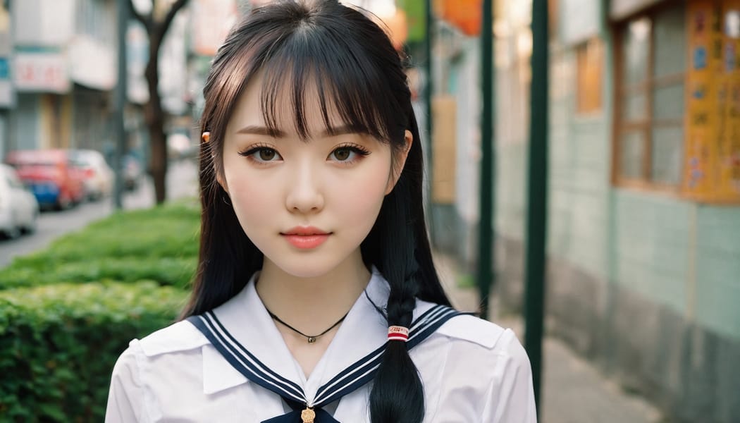 Tags: 21872187, SDXL
{"3": {"inputs": {"seed": 842899530726216, "steps": 32, "cfg": 7.91, "sampler_name": "dpmpp_2m", "scheduler": "karras", "denoise": 1.0, "model": ["27", 0], "positive": ["6", 0], "negative": ["7", 0], "latent_image": ["5", 0]}, "class_type": "KSampler"}, "4": {"inputs": {"ckpt_name": "juggernautxl.safetensors"}, "class_type": "CheckpointLoaderSimple"}, "5": {"inputs": {"width": 1344, "height": 768, "batch_size": 1}, "class_type": "EmptyLatentImage"}, "6": {"inputs": {"text": "27 year old girl, (ukrainian:1.00), (japanese:1.00), (pale skin:1.12), (cute:1.02), (sexy lips:1.08), (idol:0.98), (detailed face:1.06), (seductive pose:1.03), (slim:0.99), (temptress:1.03), (eyelashes:1.09), (blush:0.95), (double eyelids:0.95), (seductive facial expression:1.14), (beautiful eyes:0.96), (in a seductive pose:1.01), (large perky breasts:0.97), (cleavage:1.13), (thigh gap:1.09), (school uniform:1.10), choker, busy street, (RAW:1.04), (natural looking skin:1.00), (film:1.03), (detailed skin:1.07), (candid cinema:1.08), (skin fuzz:1.04), (portra:1.04), (textured skin:1.03), (soft lighting:1.08)", "clip": ["27", 1]}, "class_type": "CLIPTextEncode"}, "7": {"inputs": {"text": "(bad hands:1.13), (twisted:1.14), (open mouth:1.06), (distorted:1.12), (watermark:1.13), (worst quality:1.05), (low resolution:1.12)", "clip": ["27", 1]}, "class_type": "CLIPTextEncode"}, "8": {"inputs": {"samples": ["3", 0], "vae": ["4", 2]}, "class_type": "VAEDecode"}, "25": {"inputs": {"lora_name": "nudify_xl.safetensors", "strength_model": 0.18, "strength_clip": 0.13, "model": ["4", 0], "clip": ["4", 1]}, "class_type": "LoraLoader"}, "26": {"inputs": {"lora_name": "shirtlift_SDXL_v2.safetensors", "strength_model": 0.07, "strength_clip": 0.08, "model": ["25", 0], "clip": ["25", 1]}, "class_type": "LoraLoader"}, "27": {"inputs": {"lora_name": "PerfectEyesXL.safetensors", "strength_model": 0.05, "strength_clip": 0.02, "model": ["26", 0], "clip": ["26", 1]}, "class_type": "LoraLoader"}, "30": {"inputs": {"model_name": "4x_NMKD-Superscale-SP_178000_G.pth"}, "class_type": "UpscaleModelLoader"}, "31": {"inputs": {"upscale_model": ["30", 0], "image": ["8", 0]}, "class_type": "ImageUpscaleWithModel"}, "32": {"inputs": {"upscale_method": "lanczos", "scale_by": 0.5, "image": ["31", 0]}, "class_type": "ImageScaleBy"}, "33": {"inputs": {"pixels": ["32", 0], "vae": ["4", 2]}, "class_type": "VAEEncode"}, "34": {"inputs": {"seed": 842899530726216, "steps": 32, "cfg": 7.91, "sampler_name": "dpmpp_2m", "scheduler": "karras", "denoise": 0.3, "model": ["27", 0], "positive": ["6", 0], "negative": ["7", 0], "latent_image": ["33", 0]}, "class_type": "KSampler"}, "36": {"inputs": {"samples": ["34", 0], "vae": ["4", 2]}, "class_type": "VAEDecode"}, "39": {"inputs": {"filename_prefix": "comfyapi-1732425343607", "images": ["36", 0]}, "class_type": "SaveImage"}}