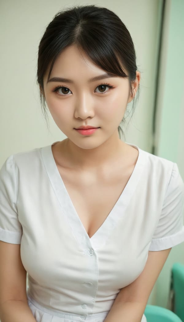 Tags: 21872187, SDXL
{"3": {"inputs": {"seed": 263057002301746, "steps": 32, "cfg": 5.31, "sampler_name": "dpmpp_2m", "scheduler": "karras", "denoise": 1.0, "model": ["27", 0], "positive": ["6", 0], "negative": ["7", 0], "latent_image": ["5", 0]}, "class_type": "KSampler"}, "4": {"inputs": {"ckpt_name": "juggernautXL_v8Rundiffusion.safetensors"}, "class_type": "CheckpointLoaderSimple"}, "5": {"inputs": {"width": 768, "height": 1344, "batch_size": 1}, "class_type": "EmptyLatentImage"}, "6": {"inputs": {"text": "24 year old girl, (taiwanese:1.12), (ukrainian:1.07), (double eyelids:1.13), (slim:1.12), (temptress:1.14), (eyelashes:1.12), (beautiful eyes:0.96), (seductive facial expression:1.08), (cute:1.13), (idol:1.12), (sexy lips:1.02), (blush:0.99), (seductive pose:1.06), (pale skin:1.05), (detailed face:1.11), (in a seductive pose:1.01), (large perky breasts:1.07), (cleavage:1.07), (thigh gap:0.96), (nurse in uniform:1.08) working in a hospital ward, (film:1.05), (soft lighting:1.01), (textured skin:1.07), (candid cinema:1.08), (skin fuzz:1.08), (detailed skin:1.04), (natural looking skin:1.04), (RAW:1.02), (portra:1.01)", "clip": ["27", 1]}, "class_type": "CLIPTextEncode"}, "7": {"inputs": {"text": "(watermark:1.06), (open mouth:1.13), (bad hands:1.14), (twisted:1.09), (distorted:1.05), (worst quality:1.05), (low resolution:1.09)", "clip": ["27", 1]}, "class_type": "CLIPTextEncode"}, "8": {"inputs": {"samples": ["3", 0], "vae": ["4", 2]}, "class_type": "VAEDecode"}, "25": {"inputs": {"lora_name": "nudify_xl.safetensors", "strength_model": 0.26, "strength_clip": 0.08, "model": ["4", 0], "clip": ["4", 1]}, "class_type": "LoraLoader"}, "26": {"inputs": {"lora_name": "shirtlift_SDXL_v2.safetensors", "strength_model": 0.17, "strength_clip": 0.01, "model": ["25", 0], "clip": ["25", 1]}, "class_type": "LoraLoader"}, "27": {"inputs": {"lora_name": "PerfectEyesXL.safetensors", "strength_model": 0.01, "strength_clip": 0.0, "model": ["26", 0], "clip": ["26", 1]}, "class_type": "LoraLoader"}, "30": {"inputs": {"model_name": "4x_NMKD-Superscale-SP_178000_G.pth"}, "class_type": "UpscaleModelLoader"}, "31": {"inputs": {"upscale_model": ["30", 0], "image": ["8", 0]}, "class_type": "ImageUpscaleWithModel"}, "32": {"inputs": {"upscale_method": "lanczos", "scale_by": 0.5, "image": ["31", 0]}, "class_type": "ImageScaleBy"}, "33": {"inputs": {"pixels": ["32", 0], "vae": ["4", 2]}, "class_type": "VAEEncode"}, "34": {"inputs": {"seed": 263057002301746, "steps": 32, "cfg": 5.31, "sampler_name": "dpmpp_2m", "scheduler": "karras", "denoise": 0.3, "model": ["27", 0], "positive": ["6", 0], "negative": ["7", 0], "latent_image": ["33", 0]}, "class_type": "KSampler"}, "36": {"inputs": {"samples": ["34", 0], "vae": ["4", 2]}, "class_type": "VAEDecode"}, "39": {"inputs": {"filename_prefix": "comfyapi-1707804224953", "images": ["36", 0]}, "class_type": "SaveImage"}}