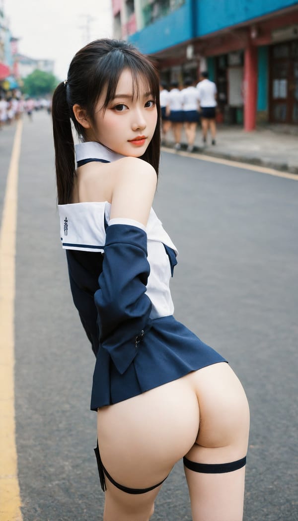 Tags: 21872187, SDXL
{"3": {"inputs": {"seed": 872828558557236, "steps": 32, "cfg": 5.53, "sampler_name": "dpmpp_2m", "scheduler": "karras", "denoise": 1.0, "model": ["27", 0], "positive": ["6", 0], "negative": ["7", 0], "latent_image": ["5", 0]}, "class_type": "KSampler"}, "4": {"inputs": {"ckpt_name": "helloworldxl.safetensors"}, "class_type": "CheckpointLoaderSimple"}, "5": {"inputs": {"width": 768, "height": 1344, "batch_size": 1}, "class_type": "EmptyLatentImage"}, "6": {"inputs": {"text": "21 year old girl, (chinese:0.98), (double eyelids:1.04), (slim:1.07), (pale skin:1.00), (seductive facial expression:0.96), (idol:1.09), (detailed face:1.01), (blush:0.97), (temptress:1.10), (cute:1.03), (beautiful eyes:0.96), (sexy lips:0.97), (eyelashes:1.09), (seductive pose:1.14), (perky ass:0.97), (exposed ass:1.14), (looking back:1.14), (sexy ass:1.08), (thigh gap:1.14), (school uniform:1.01), choker, busy street, (natural looking skin:1.02), (detailed skin:1.05), (portra:1.09), (candid cinema:1.00), (soft lighting:1.00), (film:1.02), (textured skin:1.04), (skin fuzz:1.07), (RAW:1.00)", "clip": ["27", 1]}, "class_type": "CLIPTextEncode"}, "7": {"inputs": {"text": "(low resolution:1.10), (distorted:1.13), (twisted:1.07), (bad hands:1.10), (worst quality:1.11), (open mouth:1.09), (watermark:1.12)", "clip": ["27", 1]}, "class_type": "CLIPTextEncode"}, "8": {"inputs": {"samples": ["3", 0], "vae": ["4", 2]}, "class_type": "VAEDecode"}, "25": {"inputs": {"lora_name": "nudify_xl.safetensors", "strength_model": 0.13, "strength_clip": 0.05, "model": ["4", 0], "clip": ["4", 1]}, "class_type": "LoraLoader"}, "26": {"inputs": {"lora_name": "shirtlift_SDXL_v2.safetensors", "strength_model": 0.07, "strength_clip": 0.05, "model": ["25", 0], "clip": ["25", 1]}, "class_type": "LoraLoader"}, "27": {"inputs": {"lora_name": "PerfectEyesXL.safetensors", "strength_model": 0.01, "strength_clip": 0.09, "model": ["26", 0], "clip": ["26", 1]}, "class_type": "LoraLoader"}, "30": {"inputs": {"model_name": "4x_NMKD-Superscale-SP_178000_G.pth"}, "class_type": "UpscaleModelLoader"}, "31": {"inputs": {"upscale_model": ["30", 0], "image": ["8", 0]}, "class_type": "ImageUpscaleWithModel"}, "32": {"inputs": {"upscale_method": "lanczos", "scale_by": 0.5, "image": ["31", 0]}, "class_type": "ImageScaleBy"}, "33": {"inputs": {"pixels": ["32", 0], "vae": ["4", 2]}, "class_type": "VAEEncode"}, "34": {"inputs": {"seed": 872828558557236, "steps": 32, "cfg": 5.53, "sampler_name": "dpmpp_2m", "scheduler": "karras", "denoise": 0.3, "model": ["27", 0], "positive": ["6", 0], "negative": ["7", 0], "latent_image": ["33", 0]}, "class_type": "KSampler"}, "36": {"inputs": {"samples": ["34", 0], "vae": ["4", 2]}, "class_type": "VAEDecode"}, "39": {"inputs": {"filename_prefix": "comfyapi-1713335637844", "images": ["36", 0]}, "class_type": "SaveImage"}}