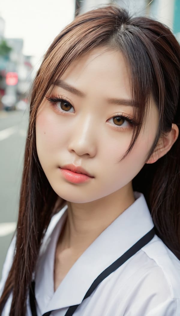 Tags: 21872187, SDXL
{"3": {"inputs": {"seed": 274298604277421, "steps": 64, "cfg": 5.98, "sampler_name": "dpmpp_2m", "scheduler": "karras", "denoise": 1.0, "model": ["27", 0], "positive": ["6", 0], "negative": ["7", 0], "latent_image": ["5", 0]}, "class_type": "KSampler"}, "4": {"inputs": {"ckpt_name": "juggernautxl.safetensors"}, "class_type": "CheckpointLoaderSimple"}, "5": {"inputs": {"width": 768, "height": 1344, "batch_size": 1}, "class_type": "EmptyLatentImage"}, "6": {"inputs": {"text": "20 year old girl, (japanese:1.08), (taiwanese:1.10), (idol:1.04), (seductive facial expression:1.14), (eyelashes:1.01), (pale skin:1.06), (cute:1.06), (temptress:1.04), (slim:1.05), (beautiful eyes:1.08), (sexy lips:1.07), (seductive pose:1.11), (blush:0.99), (double eyelids:1.06), (detailed face:1.03), (on all fours:1.14), (spreading ass cheeks:1.06), (from behind:1.03), (backboob:1.12), (school uniform:0.95), choker, busy street, (portra:1.01), (film:1.07), (RAW:1.07), (textured skin:1.00), (detailed skin:1.01), (natural looking skin:1.07), (soft lighting:1.01), (candid cinema:1.00)", "clip": ["27", 1]}, "class_type": "CLIPTextEncode"}, "7": {"inputs": {"text": "(distorted:1.14), (low resolution:1.10), (worst quality:1.06), (open mouth:1.09), (watermark:1.13)", "clip": ["27", 1]}, "class_type": "CLIPTextEncode"}, "8": {"inputs": {"samples": ["3", 0], "vae": ["4", 2]}, "class_type": "VAEDecode"}, "25": {"inputs": {"lora_name": "nudify_xl.safetensors", "strength_model": 0.01, "strength_clip": 0.36, "model": ["4", 0], "clip": ["4", 1]}, "class_type": "LoraLoader"}, "26": {"inputs": {"lora_name": "shirtlift_SDXL_v2.safetensors", "strength_model": 0.06, "strength_clip": 0.13, "model": ["25", 0], "clip": ["25", 1]}, "class_type": "LoraLoader"}, "27": {"inputs": {"lora_name": "PerfectEyesXL.safetensors", "strength_model": 0.13, "strength_clip": 0.13, "model": ["26", 0], "clip": ["26", 1]}, "class_type": "LoraLoader"}, "30": {"inputs": {"model_name": "4x_NMKD-Superscale-SP_178000_G.pth"}, "class_type": "UpscaleModelLoader"}, "31": {"inputs": {"upscale_model": ["30", 0], "image": ["8", 0]}, "class_type": "ImageUpscaleWithModel"}, "32": {"inputs": {"upscale_method": "lanczos", "scale_by": 0.5, "image": ["31", 0]}, "class_type": "ImageScaleBy"}, "33": {"inputs": {"pixels": ["32", 0], "vae": ["4", 2]}, "class_type": "VAEEncode"}, "34": {"inputs": {"seed": 274298604277421, "steps": 64, "cfg": 5.98, "sampler_name": "dpmpp_2m", "scheduler": "karras", "denoise": 0.3, "model": ["27", 0], "positive": ["6", 0], "negative": ["7", 0], "latent_image": ["33", 0]}, "class_type": "KSampler"}, "36": {"inputs": {"samples": ["34", 0], "vae": ["4", 2]}, "class_type": "VAEDecode"}, "39": {"inputs": {"filename_prefix": "comfyapi-1713918557034", "images": ["36", 0]}, "class_type": "SaveImage"}}