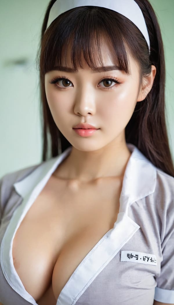 Tags: 21872187, SDXL
{"3": {"inputs": {"seed": 709328685939562, "steps": 64, "cfg": 5.88, "sampler_name": "dpmpp_2m", "scheduler": "karras", "denoise": 1.0, "model": ["27", 0], "positive": ["6", 0], "negative": ["7", 0], "latent_image": ["5", 0]}, "class_type": "KSampler"}, "4": {"inputs": {"ckpt_name": "juggernautxl.safetensors"}, "class_type": "CheckpointLoaderSimple"}, "5": {"inputs": {"width": 768, "height": 1344, "batch_size": 1}, "class_type": "EmptyLatentImage"}, "6": {"inputs": {"text": "26 year old girl, (ukrainian:1.01), (korean:1.01), (russian:0.97), (idol:1.13), (slim:1.02), (sexy lips:0.95), (seductive facial expression:1.02), (seductive pose:0.99), (temptress:1.00), (cute:1.06), (beautiful eyes:1.03), (detailed face:0.96), (blush:1.10), (eyelashes:1.08), (double eyelids:1.03), (in a seductive pose:0.98), (large perky breasts:1.02), (cleavage:0.95), (thigh gap:1.07), (nurse in uniform:1.10) working in a hospital ward, (soft lighting:1.07), (skin fuzz:1.04), (candid cinema:1.04), (RAW:1.00), (textured skin:1.02), (natural looking skin:1.09), (detailed skin:1.08), (film:1.00), (portra:1.08)", "clip": ["27", 1]}, "class_type": "CLIPTextEncode"}, "7": {"inputs": {"text": "(worst quality:1.11), (twisted:1.12), (bad hands:1.09), (low resolution:1.14), (open mouth:1.08), (distorted:1.05), (watermark:1.12)", "clip": ["27", 1]}, "class_type": "CLIPTextEncode"}, "8": {"inputs": {"samples": ["3", 0], "vae": ["4", 2]}, "class_type": "VAEDecode"}, "25": {"inputs": {"lora_name": "nudify_xl.safetensors", "strength_model": 0.12, "strength_clip": 0.12, "model": ["4", 0], "clip": ["4", 1]}, "class_type": "LoraLoader"}, "26": {"inputs": {"lora_name": "shirtlift_SDXL_v2.safetensors", "strength_model": 0.04, "strength_clip": 0.13, "model": ["25", 0], "clip": ["25", 1]}, "class_type": "LoraLoader"}, "27": {"inputs": {"lora_name": "PerfectEyesXL.safetensors", "strength_model": 0.05, "strength_clip": 0.11, "model": ["26", 0], "clip": ["26", 1]}, "class_type": "LoraLoader"}, "30": {"inputs": {"model_name": "4x_NMKD-Superscale-SP_178000_G.pth"}, "class_type": "UpscaleModelLoader"}, "31": {"inputs": {"upscale_model": ["30", 0], "image": ["8", 0]}, "class_type": "ImageUpscaleWithModel"}, "32": {"inputs": {"upscale_method": "lanczos", "scale_by": 0.5, "image": ["31", 0]}, "class_type": "ImageScaleBy"}, "33": {"inputs": {"pixels": ["32", 0], "vae": ["4", 2]}, "class_type": "VAEEncode"}, "34": {"inputs": {"seed": 709328685939562, "steps": 64, "cfg": 5.88, "sampler_name": "dpmpp_2m", "scheduler": "karras", "denoise": 0.3, "model": ["27", 0], "positive": ["6", 0], "negative": ["7", 0], "latent_image": ["33", 0]}, "class_type": "KSampler"}, "36": {"inputs": {"samples": ["34", 0], "vae": ["4", 2]}, "class_type": "VAEDecode"}, "39": {"inputs": {"filename_prefix": "comfyapi-1714616964504", "images": ["36", 0]}, "class_type": "SaveImage"}}