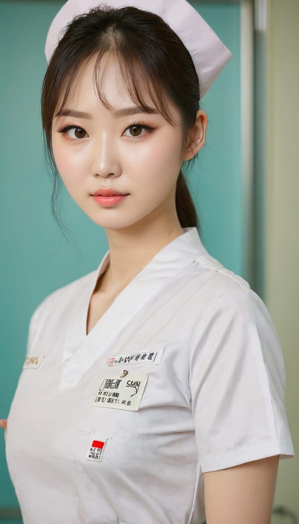 Tags: 21872187, SDXL
{"3": {"inputs": {"seed": 687491328098765, "steps": 32, "cfg": 6.91, "sampler_name": "dpmpp_2m", "scheduler": "karras", "denoise": 1.0, "model": ["27", 0], "positive": ["6", 0], "negative": ["7", 0], "latent_image": ["5", 0]}, "class_type": "KSampler"}, "4": {"inputs": {"ckpt_name": "juggernautxl.safetensors"}, "class_type": "CheckpointLoaderSimple"}, "5": {"inputs": {"width": 768, "height": 1344, "batch_size": 1}, "class_type": "EmptyLatentImage"}, "6": {"inputs": {"text": "28 year old girl, (korean:1.07), (russian:1.10), (ukrainian:1.01), (chinese:1.10), (detailed face:1.04), (cute:1.06), (temptress:1.13), (blush:1.05), (eyelashes:1.08), (double eyelids:1.01), (seductive facial expression:0.96), (beautiful eyes:0.95), (seductive pose:1.14), (slim:1.12), (idol:1.14), (sexy lips:0.99), (pale skin:1.08), (perky ass:1.01), (exposed ass:0.96), (looking back:0.99), (sexy ass:1.10), (thigh gap:1.13), (nurse in uniform:1.09) working in a hospital ward, (candid cinema:1.05), (detailed skin:1.08), (soft lighting:1.03), (natural looking skin:1.03), (film:1.07), (textured skin:1.02), (skin fuzz:1.03), (portra:1.05), (RAW:1.04)", "clip": ["27", 1]}, "class_type": "CLIPTextEncode"}, "7": {"inputs": {"text": "(watermark:1.14), (low resolution:1.07), (twisted:1.06), (bad hands:1.06), (worst quality:1.07), (open mouth:1.05), (distorted:1.06)", "clip": ["27", 1]}, "class_type": "CLIPTextEncode"}, "8": {"inputs": {"samples": ["3", 0], "vae": ["4", 2]}, "class_type": "VAEDecode"}, "25": {"inputs": {"lora_name": "nudify_xl.safetensors", "strength_model": 0.28, "strength_clip": 0.08, "model": ["4", 0], "clip": ["4", 1]}, "class_type": "LoraLoader"}, "26": {"inputs": {"lora_name": "shirtlift_SDXL_v2.safetensors", "strength_model": 0.09, "strength_clip": 0.12, "model": ["25", 0], "clip": ["25", 1]}, "class_type": "LoraLoader"}, "27": {"inputs": {"lora_name": "PerfectEyesXL.safetensors", "strength_model": 0.17, "strength_clip": 0.08, "model": ["26", 0], "clip": ["26", 1]}, "class_type": "LoraLoader"}, "30": {"inputs": {"model_name": "4x_NMKD-Superscale-SP_178000_G.pth"}, "class_type": "UpscaleModelLoader"}, "31": {"inputs": {"upscale_model": ["30", 0], "image": ["8", 0]}, "class_type": "ImageUpscaleWithModel"}, "32": {"inputs": {"upscale_method": "lanczos", "scale_by": 0.5, "image": ["31", 0]}, "class_type": "ImageScaleBy"}, "33": {"inputs": {"pixels": ["32", 0], "vae": ["4", 2]}, "class_type": "VAEEncode"}, "34": {"inputs": {"seed": 687491328098765, "steps": 32, "cfg": 6.91, "sampler_name": "dpmpp_2m", "scheduler": "karras", "denoise": 0.3, "model": ["27", 0], "positive": ["6", 0], "negative": ["7", 0], "latent_image": ["33", 0]}, "class_type": "KSampler"}, "36": {"inputs": {"samples": ["34", 0], "vae": ["4", 2]}, "class_type": "VAEDecode"}, "39": {"inputs": {"filename_prefix": "comfyapi-1713848911798", "images": ["36", 0]}, "class_type": "SaveImage"}}