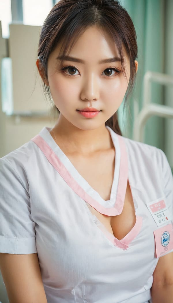 Tags: 21872187, SDXL
{"3": {"inputs": {"seed": 350282491551082, "steps": 64, "cfg": 5.06, "sampler_name": "dpmpp_2m", "scheduler": "karras", "denoise": 1.0, "model": ["27", 0], "positive": ["6", 0], "negative": ["7", 0], "latent_image": ["5", 0]}, "class_type": "KSampler"}, "4": {"inputs": {"ckpt_name": "juggernautxl.safetensors"}, "class_type": "CheckpointLoaderSimple"}, "5": {"inputs": {"width": 768, "height": 1344, "batch_size": 1}, "class_type": "EmptyLatentImage"}, "6": {"inputs": {"text": "23 year old girl, (taiwanese:1.03), (eyelashes:1.05), (seductive facial expression:1.12), (blush:1.08), (beautiful eyes:1.09), (cute:1.02), (slim:1.13), (detailed face:0.95), (sexy lips:1.05), (seductive pose:0.99), (double eyelids:1.00), (idol:1.04), (in a seductive pose:1.05), (large perky breasts:0.97), (cleavage:1.00), (thigh gap:1.06), (nurse in uniform:1.07) working in a hospital ward, (skin fuzz:1.00), (detailed skin:1.08), (textured skin:1.04), (soft lighting:1.08), (film:1.01), (portra:1.00), (RAW:1.09), (candid cinema:1.09), (natural looking skin:1.02)", "clip": ["27", 1]}, "class_type": "CLIPTextEncode"}, "7": {"inputs": {"text": "(bad hands:1.12), (worst quality:1.05), (low resolution:1.06), (open mouth:1.07), (twisted:1.12), (watermark:1.08)", "clip": ["27", 1]}, "class_type": "CLIPTextEncode"}, "8": {"inputs": {"samples": ["3", 0], "vae": ["4", 2]}, "class_type": "VAEDecode"}, "25": {"inputs": {"lora_name": "nudify_xl.safetensors", "strength_model": 0.14, "strength_clip": 0.18, "model": ["4", 0], "clip": ["4", 1]}, "class_type": "LoraLoader"}, "26": {"inputs": {"lora_name": "shirtlift_SDXL_v2.safetensors", "strength_model": 0.05, "strength_clip": 0.0, "model": ["25", 0], "clip": ["25", 1]}, "class_type": "LoraLoader"}, "27": {"inputs": {"lora_name": "PerfectEyesXL.safetensors", "strength_model": 0.16, "strength_clip": 0.19, "model": ["26", 0], "clip": ["26", 1]}, "class_type": "LoraLoader"}, "30": {"inputs": {"model_name": "4x_NMKD-Superscale-SP_178000_G.pth"}, "class_type": "UpscaleModelLoader"}, "31": {"inputs": {"upscale_model": ["30", 0], "image": ["8", 0]}, "class_type": "ImageUpscaleWithModel"}, "32": {"inputs": {"upscale_method": "lanczos", "scale_by": 0.5, "image": ["31", 0]}, "class_type": "ImageScaleBy"}, "33": {"inputs": {"pixels": ["32", 0], "vae": ["4", 2]}, "class_type": "VAEEncode"}, "34": {"inputs": {"seed": 350282491551082, "steps": 64, "cfg": 5.06, "sampler_name": "dpmpp_2m", "scheduler": "karras", "denoise": 0.3, "model": ["27", 0], "positive": ["6", 0], "negative": ["7", 0], "latent_image": ["33", 0]}, "class_type": "KSampler"}, "36": {"inputs": {"samples": ["34", 0], "vae": ["4", 2]}, "class_type": "VAEDecode"}, "39": {"inputs": {"filename_prefix": "comfyapi-1718637677392", "images": ["36", 0]}, "class_type": "SaveImage"}}