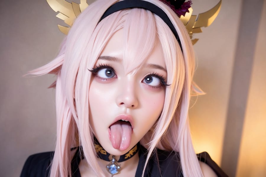 Tags: 21872187
<lora:YaeMiko_Test:0.54>, (cosplay:1.10), cosplay exhibition, comiket, posing for camera, <lora:ahegao-x-v4:0.62>, ahegao face, pleasure, extremely detailed eyes, extremely detailed face, cute, (photorealistic:1.09), sexy lips, seductive smile, double eyelids, eyelashes, pale skin, perky breasts, full body portrait, 4K, delicate and beautiful girl
Negative prompt: drawings, sketches, anime, black and white, (worst quality:2.06)
Steps: 32, Sampler: DPM++ 2M Karras, CFG scale: 5.09, Seed: 2715081151, Size: 768x512, Model hash: fc2511737a, Model: chilloutmix_NiPrunedFp32Fix, Seed resize from: -1x-1, Denoising strength: 0.4, Version: v1.2.1, Hires upscale: 3.0, Hires steps: 16, Hires upscaler: ESRGAN_4x