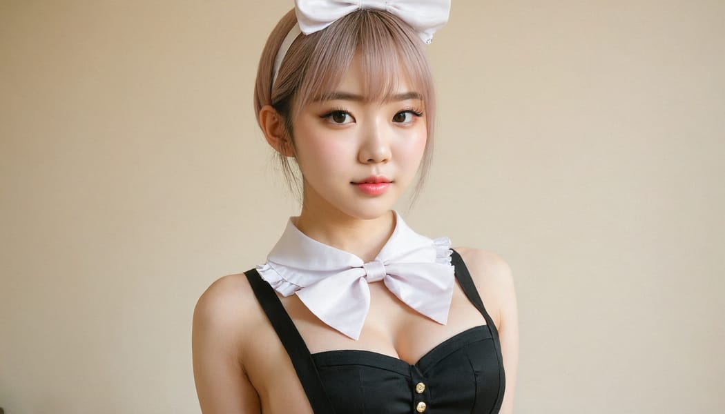 Tags: 21872187, SDXL
{"3": {"inputs": {"seed": 751152292383957, "steps": 32, "cfg": 5.87, "sampler_name": "dpmpp_2m", "scheduler": "karras", "denoise": 1.0, "model": ["27", 0], "positive": ["6", 0], "negative": ["7", 0], "latent_image": ["5", 0]}, "class_type": "KSampler"}, "4": {"inputs": {"ckpt_name": "juggernautxl.safetensors"}, "class_type": "CheckpointLoaderSimple"}, "5": {"inputs": {"width": 1344, "height": 768, "batch_size": 1}, "class_type": "EmptyLatentImage"}, "6": {"inputs": {"text": "24 year old girl, (korean:1.03), (ukrainian:1.10), (double eyelids:0.97), (beautiful eyes:1.12), (cute:0.95), (seductive facial expression:0.99), (temptress:0.97), (blush:1.14), (seductive pose:1.13), (sexy lips:1.03), (detailed face:0.97), (eyelashes:1.13), (idol:1.04), (slim:0.96), (pale skin:1.02), (on all fours:1.09), (spreading ass cheeks:1.10), (from behind:0.99), (backboob:1.01), in a (skimpy maid costume:0.96) working at a maid cafe, choker, bowtie, headband, pleated skirt, (skin fuzz:1.07), (candid cinema:1.09), (natural looking skin:1.04), (textured skin:1.06), (RAW:1.05), (detailed skin:1.03), (soft lighting:1.03), (portra:1.09), (film:1.03)", "clip": ["27", 1]}, "class_type": "CLIPTextEncode"}, "7": {"inputs": {"text": "(worst quality:1.12), (bad hands:1.11), (low resolution:1.10), (twisted:1.13), (open mouth:1.11), (watermark:1.13), (distorted:1.08)", "clip": ["27", 1]}, "class_type": "CLIPTextEncode"}, "8": {"inputs": {"samples": ["3", 0], "vae": ["4", 2]}, "class_type": "VAEDecode"}, "25": {"inputs": {"lora_name": "nudify_xl.safetensors", "strength_model": 0.1, "strength_clip": 0.09, "model": ["4", 0], "clip": ["4", 1]}, "class_type": "LoraLoader"}, "26": {"inputs": {"lora_name": "shirtlift_SDXL_v2.safetensors", "strength_model": 0.15, "strength_clip": 0.17, "model": ["25", 0], "clip": ["25", 1]}, "class_type": "LoraLoader"}, "27": {"inputs": {"lora_name": "PerfectEyesXL.safetensors", "strength_model": 0.11, "strength_clip": 0.17, "model": ["26", 0], "clip": ["26", 1]}, "class_type": "LoraLoader"}, "30": {"inputs": {"model_name": "4x_NMKD-Superscale-SP_178000_G.pth"}, "class_type": "UpscaleModelLoader"}, "31": {"inputs": {"upscale_model": ["30", 0], "image": ["8", 0]}, "class_type": "ImageUpscaleWithModel"}, "32": {"inputs": {"upscale_method": "lanczos", "scale_by": 0.5, "image": ["31", 0]}, "class_type": "ImageScaleBy"}, "33": {"inputs": {"pixels": ["32", 0], "vae": ["4", 2]}, "class_type": "VAEEncode"}, "34": {"inputs": {"seed": 751152292383957, "steps": 32, "cfg": 5.87, "sampler_name": "dpmpp_2m", "scheduler": "karras", "denoise": 0.3, "model": ["27", 0], "positive": ["6", 0], "negative": ["7", 0], "latent_image": ["33", 0]}, "class_type": "KSampler"}, "36": {"inputs": {"samples": ["34", 0], "vae": ["4", 2]}, "class_type": "VAEDecode"}, "39": {"inputs": {"filename_prefix": "comfyapi-1734362265477", "images": ["36", 0]}, "class_type": "SaveImage"}}