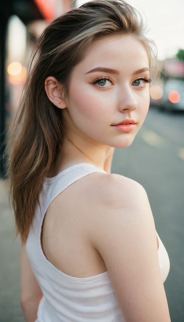 Tags: 21872187, SDXL
{"3": {"inputs": {"seed": 127360167472984, "steps": 32, "cfg": 7.96, "sampler_name": "dpmpp_2m", "scheduler": "karras", "denoise": 1.0, "model": ["27", 0], "positive": ["6", 0], "negative": ["7", 0], "latent_image": ["5", 0]}, "class_type": "KSampler"}, "4": {"inputs": {"ckpt_name": "juggernautxl.safetensors"}, "class_type": "CheckpointLoaderSimple"}, "5": {"inputs": {"width": 768, "height": 1344, "batch_size": 1}, "class_type": "EmptyLatentImage"}, "6": {"inputs": {"text": "20 year old girl, (cute:1.11), (beautiful eyes:1.13), (temptress:1.06), (slim:1.09), (sexy lips:1.11), (blush:1.13), (detailed face:1.09), (pale skin:1.01), (double eyelids:0.97), (seductive facial expression:1.11), (seductive pose:0.95), (eyelashes:1.14), (perky ass:1.04), (exposed ass:0.99), (looking back:1.05), (sexy ass:1.01), (thigh gap:1.04), (white tanktop:1.11), busy street, (textured skin:1.02), (RAW:1.02), (skin fuzz:1.08), (detailed skin:1.09), (film:1.02), (portra:1.09), (candid cinema:1.08), (soft lighting:1.05), (natural looking skin:1.06)", "clip": ["27", 1]}, "class_type": "CLIPTextEncode"}, "7": {"inputs": {"text": "(low resolution:1.07), (twisted:1.05), (bad hands:1.13), (open mouth:1.14), (watermark:1.05), (distorted:1.07), (worst quality:1.14)", "clip": ["27", 1]}, "class_type": "CLIPTextEncode"}, "8": {"inputs": {"samples": ["3", 0], "vae": ["4", 2]}, "class_type": "VAEDecode"}, "25": {"inputs": {"lora_name": "nudify_xl.safetensors", "strength_model": 0.05, "strength_clip": 0.29, "model": ["4", 0], "clip": ["4", 1]}, "class_type": "LoraLoader"}, "26": {"inputs": {"lora_name": "shirtlift_SDXL_v2.safetensors", "strength_model": 0.15, "strength_clip": 0.18, "model": ["25", 0], "clip": ["25", 1]}, "class_type": "LoraLoader"}, "27": {"inputs": {"lora_name": "PerfectEyesXL.safetensors", "strength_model": 0.08, "strength_clip": 0.08, "model": ["26", 0], "clip": ["26", 1]}, "class_type": "LoraLoader"}, "30": {"inputs": {"model_name": "4x_NMKD-Superscale-SP_178000_G.pth"}, "class_type": "UpscaleModelLoader"}, "31": {"inputs": {"upscale_model": ["30", 0], "image": ["8", 0]}, "class_type": "ImageUpscaleWithModel"}, "32": {"inputs": {"upscale_method": "lanczos", "scale_by": 0.5, "image": ["31", 0]}, "class_type": "ImageScaleBy"}, "33": {"inputs": {"pixels": ["32", 0], "vae": ["4", 2]}, "class_type": "VAEEncode"}, "34": {"inputs": {"seed": 127360167472984, "steps": 32, "cfg": 7.96, "sampler_name": "dpmpp_2m", "scheduler": "karras", "denoise": 0.3, "model": ["27", 0], "positive": ["6", 0], "negative": ["7", 0], "latent_image": ["33", 0]}, "class_type": "KSampler"}, "36": {"inputs": {"samples": ["34", 0], "vae": ["4", 2]}, "class_type": "VAEDecode"}, "39": {"inputs": {"filename_prefix": "comfyapi-1713526121947", "images": ["36", 0]}, "class_type": "SaveImage"}}