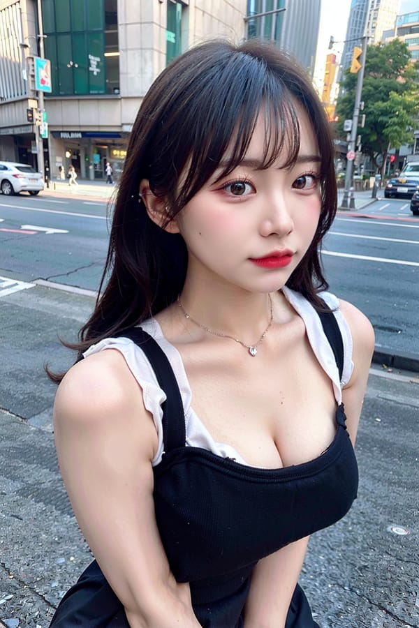 Tags: 21872187
<lora:JapaneseDollLikeness_v15:0.69>, <lora:koreanDollLikeness:0.74>, <lora:taiwanDollLikeness_v20:0.48>, (school uniform:0.96), (large breasts:1.08), choker, busy street in urban city, (on all fours:0.99), spreading ass cheeks, (from behind:0.91), <lora:fixStandingDoggyStyle:0.25>, backboob, <lora:Addams:0.33>, extremely detailed eyes, extremely detailed face, cute, (photorealistic:1.00), sexy lips, double eyelids, eyelashes, pale skin, perky breasts, textured skin, RAW, best quality, hyper realistic, blush, (stunningly attractive:1.06), (dramatic:1.16)
Negative prompt: drawings, sketches, ugly, (worst quality:2.18)
Steps: 48, Sampler: DPM++ 2M Karras, CFG scale: 6.02, Seed: 1789424372, Size: 512x768, Model hash: fc2511737a, Model: chilloutmix_NiPrunedFp32Fix, Seed resize from: -1x-1, Denoising strength: 0.4, Version: v1.2.1, Hires upscale: 2.5, Hires steps: 16, Hires upscaler: ESRGAN_4x