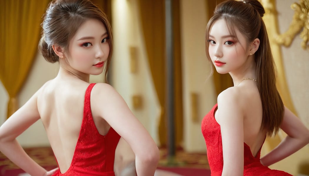 Tags: 21872187, SDXL
{"3": {"inputs": {"seed": 683948949011694, "steps": 32, "cfg": 6.21, "sampler_name": "dpmpp_2m", "scheduler": "karras", "denoise": 1.0, "model": ["27", 0], "positive": ["6", 0], "negative": ["7", 0], "latent_image": ["5", 0]}, "class_type": "KSampler"}, "4": {"inputs": {"ckpt_name": "juggernautxl.safetensors"}, "class_type": "CheckpointLoaderSimple"}, "5": {"inputs": {"width": 1344, "height": 768, "batch_size": 1}, "class_type": "EmptyLatentImage"}, "6": {"inputs": {"text": "18 year old girl, (idol:1.05), (seductive pose:1.13), (seductive facial expression:1.10), (blush:0.97), (pale skin:1.11), (slim:1.09), (temptress:0.95), (cute:0.99), (beautiful eyes:1.02), (eyelashes:1.06), (double eyelids:1.13), (sexy lips:1.06), (detailed face:0.96), (perky ass:0.96), (exposed ass:1.13), (looking back:0.96), (sexy ass:1.08), (thigh gap:1.01), (wearing a low-cut red dress:1.14) at a ballroom, (portra:1.08), (textured skin:1.07), (soft lighting:1.08), (candid cinema:1.04), (detailed skin:1.01), (natural looking skin:1.09), (RAW:1.01), (film:1.00), (skin fuzz:1.04)", "clip": ["27", 1]}, "class_type": "CLIPTextEncode"}, "7": {"inputs": {"text": "(distorted:1.13), (open mouth:1.10), (watermark:1.14), (low resolution:1.12), (bad hands:1.07), (twisted:1.05), (worst quality:1.11)", "clip": ["27", 1]}, "class_type": "CLIPTextEncode"}, "8": {"inputs": {"samples": ["3", 0], "vae": ["4", 2]}, "class_type": "VAEDecode"}, "25": {"inputs": {"lora_name": "nudify_xl.safetensors", "strength_model": 0.19, "strength_clip": 0.02, "model": ["4", 0], "clip": ["4", 1]}, "class_type": "LoraLoader"}, "26": {"inputs": {"lora_name": "shirtlift_SDXL_v2.safetensors", "strength_model": 0.11, "strength_clip": 0.08, "model": ["25", 0], "clip": ["25", 1]}, "class_type": "LoraLoader"}, "27": {"inputs": {"lora_name": "PerfectEyesXL.safetensors", "strength_model": 0.14, "strength_clip": 0.13, "model": ["26", 0], "clip": ["26", 1]}, "class_type": "LoraLoader"}, "30": {"inputs": {"model_name": "4x_NMKD-Superscale-SP_178000_G.pth"}, "class_type": "UpscaleModelLoader"}, "31": {"inputs": {"upscale_model": ["30", 0], "image": ["8", 0]}, "class_type": "ImageUpscaleWithModel"}, "32": {"inputs": {"upscale_method": "lanczos", "scale_by": 0.5, "image": ["31", 0]}, "class_type": "ImageScaleBy"}, "33": {"inputs": {"pixels": ["32", 0], "vae": ["4", 2]}, "class_type": "VAEEncode"}, "34": {"inputs": {"seed": 683948949011694, "steps": 32, "cfg": 6.21, "sampler_name": "dpmpp_2m", "scheduler": "karras", "denoise": 0.3, "model": ["27", 0], "positive": ["6", 0], "negative": ["7", 0], "latent_image": ["33", 0]}, "class_type": "KSampler"}, "36": {"inputs": {"samples": ["34", 0], "vae": ["4", 2]}, "class_type": "VAEDecode"}, "39": {"inputs": {"filename_prefix": "comfyapi-1714367703562", "images": ["36", 0]}, "class_type": "SaveImage"}}