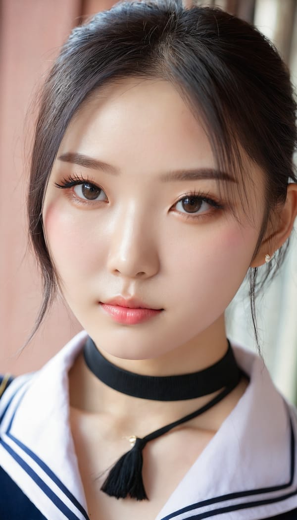 Tags: 21872187, SDXL
{"3": {"inputs": {"seed": 869722170924181, "steps": 64, "cfg": 6.93, "sampler_name": "dpmpp_2m", "scheduler": "karras", "denoise": 1.0, "model": ["27", 0], "positive": ["6", 0], "negative": ["7", 0], "latent_image": ["5", 0]}, "class_type": "KSampler"}, "4": {"inputs": {"ckpt_name": "juggernautxl.safetensors"}, "class_type": "CheckpointLoaderSimple"}, "5": {"inputs": {"width": 768, "height": 1344, "batch_size": 1}, "class_type": "EmptyLatentImage"}, "6": {"inputs": {"text": "22 year old girl, (chinese:1.09), (seductive pose:0.96), (cute:0.97), (pale skin:1.06), (beautiful eyes:1.06), (temptress:1.10), (detailed face:1.04), (blush:1.07), (sexy lips:1.09), (idol:1.11), (eyelashes:1.00), (double eyelids:1.07), (seductive facial expression:1.09), (slim:0.95), (in a seductive pose:0.98), (large perky breasts:1.03), (cleavage:1.04), (thigh gap:1.02), (school uniform:1.12), choker, busy street, (film:1.03), (portra:1.00), (natural looking skin:1.00), (skin fuzz:1.04), (RAW:1.06), (soft lighting:1.04), (candid cinema:1.01), (detailed skin:1.04), (textured skin:1.08)", "clip": ["27", 1]}, "class_type": "CLIPTextEncode"}, "7": {"inputs": {"text": "(distorted:1.09), (watermark:1.12), (worst quality:1.08), (bad hands:1.05), (twisted:1.13), (low resolution:1.09), (open mouth:1.10)", "clip": ["27", 1]}, "class_type": "CLIPTextEncode"}, "8": {"inputs": {"samples": ["3", 0], "vae": ["4", 2]}, "class_type": "VAEDecode"}, "25": {"inputs": {"lora_name": "nudify_xl.safetensors", "strength_model": 0.04, "strength_clip": 0.09, "model": ["4", 0], "clip": ["4", 1]}, "class_type": "LoraLoader"}, "26": {"inputs": {"lora_name": "shirtlift_SDXL_v2.safetensors", "strength_model": 0.14, "strength_clip": 0.05, "model": ["25", 0], "clip": ["25", 1]}, "class_type": "LoraLoader"}, "27": {"inputs": {"lora_name": "PerfectEyesXL.safetensors", "strength_model": 0.01, "strength_clip": 0.0, "model": ["26", 0], "clip": ["26", 1]}, "class_type": "LoraLoader"}, "30": {"inputs": {"model_name": "4x_NMKD-Superscale-SP_178000_G.pth"}, "class_type": "UpscaleModelLoader"}, "31": {"inputs": {"upscale_model": ["30", 0], "image": ["8", 0]}, "class_type": "ImageUpscaleWithModel"}, "32": {"inputs": {"upscale_method": "lanczos", "scale_by": 0.5, "image": ["31", 0]}, "class_type": "ImageScaleBy"}, "33": {"inputs": {"pixels": ["32", 0], "vae": ["4", 2]}, "class_type": "VAEEncode"}, "34": {"inputs": {"seed": 869722170924181, "steps": 64, "cfg": 6.93, "sampler_name": "dpmpp_2m", "scheduler": "karras", "denoise": 0.3, "model": ["27", 0], "positive": ["6", 0], "negative": ["7", 0], "latent_image": ["33", 0]}, "class_type": "KSampler"}, "36": {"inputs": {"samples": ["34", 0], "vae": ["4", 2]}, "class_type": "VAEDecode"}, "39": {"inputs": {"filename_prefix": "comfyapi-1732291854244", "images": ["36", 0]}, "class_type": "SaveImage"}}