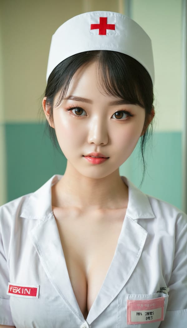 Tags: 21872187, SDXL
{"3": {"inputs": {"seed": 315832280474690, "steps": 64, "cfg": 6.77, "sampler_name": "dpmpp_2m", "scheduler": "karras", "denoise": 1.0, "model": ["27", 0], "positive": ["6", 0], "negative": ["7", 0], "latent_image": ["5", 0]}, "class_type": "KSampler"}, "4": {"inputs": {"ckpt_name": "juggernautxl.safetensors"}, "class_type": "CheckpointLoaderSimple"}, "5": {"inputs": {"width": 768, "height": 1344, "batch_size": 1}, "class_type": "EmptyLatentImage"}, "6": {"inputs": {"text": "19 year old girl, (korean:0.97), (detailed face:1.05), (temptress:1.01), (sexy lips:1.08), (seductive pose:1.04), (cute:1.11), (pale skin:1.09), (eyelashes:1.10), (blush:1.03), (slim:1.02), (seductive facial expression:1.03), (beautiful eyes:1.04), (idol:1.12), (on all fours:1.10), (spreading ass cheeks:1.08), (from behind:0.95), (backboob:1.06), (nurse in uniform:1.02) working in a hospital ward, (natural looking skin:1.09), (detailed skin:1.01), (soft lighting:1.09), (textured skin:1.00), (RAW:1.03), (candid cinema:1.04), (film:1.00), (portra:1.06), (skin fuzz:1.05)", "clip": ["27", 1]}, "class_type": "CLIPTextEncode"}, "7": {"inputs": {"text": "(watermark:1.08), (distorted:1.11), (bad hands:1.11), (worst quality:1.13), (low resolution:1.10), (twisted:1.06), (open mouth:1.10)", "clip": ["27", 1]}, "class_type": "CLIPTextEncode"}, "8": {"inputs": {"samples": ["3", 0], "vae": ["4", 2]}, "class_type": "VAEDecode"}, "25": {"inputs": {"lora_name": "nudify_xl.safetensors", "strength_model": 0.24, "strength_clip": 0.26, "model": ["4", 0], "clip": ["4", 1]}, "class_type": "LoraLoader"}, "26": {"inputs": {"lora_name": "shirtlift_SDXL_v2.safetensors", "strength_model": 0.17, "strength_clip": 0.05, "model": ["25", 0], "clip": ["25", 1]}, "class_type": "LoraLoader"}, "27": {"inputs": {"lora_name": "PerfectEyesXL.safetensors", "strength_model": 0.15, "strength_clip": 0.08, "model": ["26", 0], "clip": ["26", 1]}, "class_type": "LoraLoader"}, "30": {"inputs": {"model_name": "4x_NMKD-Superscale-SP_178000_G.pth"}, "class_type": "UpscaleModelLoader"}, "31": {"inputs": {"upscale_model": ["30", 0], "image": ["8", 0]}, "class_type": "ImageUpscaleWithModel"}, "32": {"inputs": {"upscale_method": "lanczos", "scale_by": 0.5, "image": ["31", 0]}, "class_type": "ImageScaleBy"}, "33": {"inputs": {"pixels": ["32", 0], "vae": ["4", 2]}, "class_type": "VAEEncode"}, "34": {"inputs": {"seed": 315832280474690, "steps": 64, "cfg": 6.77, "sampler_name": "dpmpp_2m", "scheduler": "karras", "denoise": 0.3, "model": ["27", 0], "positive": ["6", 0], "negative": ["7", 0], "latent_image": ["33", 0]}, "class_type": "KSampler"}, "36": {"inputs": {"samples": ["34", 0], "vae": ["4", 2]}, "class_type": "VAEDecode"}, "39": {"inputs": {"filename_prefix": "comfyapi-1714433282436", "images": ["36", 0]}, "class_type": "SaveImage"}}