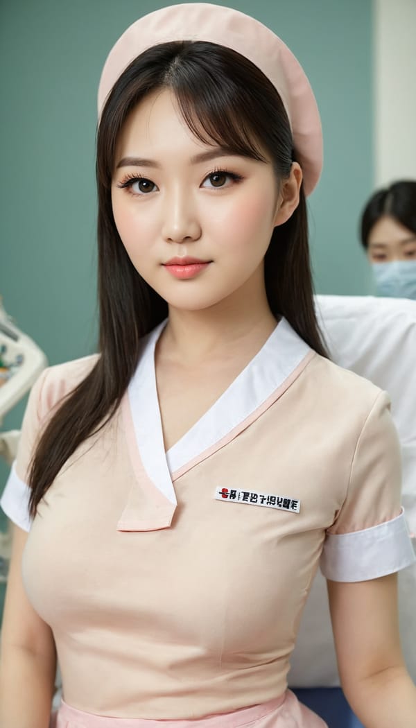 Tags: 21872187, SDXL
{"3": {"inputs": {"seed": 914331918695229, "steps": 64, "cfg": 5.38, "sampler_name": "dpmpp_2m", "scheduler": "karras", "denoise": 1.0, "model": ["27", 0], "positive": ["6", 0], "negative": ["7", 0], "latent_image": ["5", 0]}, "class_type": "KSampler"}, "4": {"inputs": {"ckpt_name": "juggernautXL_v8Rundiffusion.safetensors"}, "class_type": "CheckpointLoaderSimple"}, "5": {"inputs": {"width": 768, "height": 1344, "batch_size": 1}, "class_type": "EmptyLatentImage"}, "6": {"inputs": {"text": "28 year old girl, (korean:1.09), (ukrainian:1.04), (chinese:1.14), (russian:0.96), (sexy lips:1.07), (pale skin:1.05), (eyelashes:1.12), (detailed face:1.14), (seductive pose:0.95), (beautiful eyes:0.95), (seductive facial expression:1.10), (idol:1.00), (cute:1.02), (double eyelids:1.12), (temptress:1.07), (blush:1.06), (slim:0.96), (in a seductive pose:1.05), (large perky breasts:0.97), (cleavage:1.08), (thigh gap:1.04), (nurse in uniform:1.09) working in a hospital ward, (textured skin:1.08), (portra:1.06), (candid cinema:1.04), (detailed skin:1.04), (soft lighting:1.01), (RAW:1.06), (film:1.03), (skin fuzz:1.01), (natural looking skin:1.09)", "clip": ["27", 1]}, "class_type": "CLIPTextEncode"}, "7": {"inputs": {"text": "(worst quality:1.13), (open mouth:1.12), (low resolution:1.07), (twisted:1.06), (watermark:1.07), (distorted:1.05), (bad hands:1.13)", "clip": ["27", 1]}, "class_type": "CLIPTextEncode"}, "8": {"inputs": {"samples": ["3", 0], "vae": ["4", 2]}, "class_type": "VAEDecode"}, "25": {"inputs": {"lora_name": "nudify_xl.safetensors", "strength_model": 0.12, "strength_clip": 0.36, "model": ["4", 0], "clip": ["4", 1]}, "class_type": "LoraLoader"}, "26": {"inputs": {"lora_name": "shirtlift_SDXL_v2.safetensors", "strength_model": 0.05, "strength_clip": 0.18, "model": ["25", 0], "clip": ["25", 1]}, "class_type": "LoraLoader"}, "27": {"inputs": {"lora_name": "PerfectEyesXL.safetensors", "strength_model": 0.16, "strength_clip": 0.01, "model": ["26", 0], "clip": ["26", 1]}, "class_type": "LoraLoader"}, "30": {"inputs": {"model_name": "4x_NMKD-Superscale-SP_178000_G.pth"}, "class_type": "UpscaleModelLoader"}, "31": {"inputs": {"upscale_model": ["30", 0], "image": ["8", 0]}, "class_type": "ImageUpscaleWithModel"}, "32": {"inputs": {"upscale_method": "lanczos", "scale_by": 0.5, "image": ["31", 0]}, "class_type": "ImageScaleBy"}, "33": {"inputs": {"pixels": ["32", 0], "vae": ["4", 2]}, "class_type": "VAEEncode"}, "34": {"inputs": {"seed": 914331918695229, "steps": 64, "cfg": 5.38, "sampler_name": "dpmpp_2m", "scheduler": "karras", "denoise": 0.3, "model": ["27", 0], "positive": ["6", 0], "negative": ["7", 0], "latent_image": ["33", 0]}, "class_type": "KSampler"}, "36": {"inputs": {"samples": ["34", 0], "vae": ["4", 2]}, "class_type": "VAEDecode"}, "39": {"inputs": {"filename_prefix": "comfyapi-1707495073347", "images": ["36", 0]}, "class_type": "SaveImage"}}