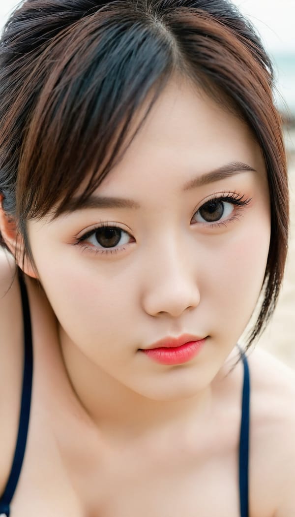 Tags: 21872187, SDXL
{"3": {"inputs": {"seed": 705376076631808, "steps": 64, "cfg": 7.36, "sampler_name": "dpmpp_2m", "scheduler": "karras", "denoise": 1.0, "model": ["27", 0], "positive": ["6", 0], "negative": ["7", 0], "latent_image": ["5", 0]}, "class_type": "KSampler"}, "4": {"inputs": {"ckpt_name": "juggernautXL_v8Rundiffusion.safetensors"}, "class_type": "CheckpointLoaderSimple"}, "5": {"inputs": {"width": 768, "height": 1344, "batch_size": 1}, "class_type": "EmptyLatentImage"}, "6": {"inputs": {"text": "20 year old girl, (japanese:1.14), (chinese:0.99), (cute:1.02), (seductive pose:1.05), (pale skin:0.97), (beautiful eyes:1.05), (detailed face:0.98), (sexy lips:1.06), (seductive facial expression:1.11), (slim:1.04), (blush:0.97), (temptress:1.09), (idol:0.97), (eyelashes:1.06), (double eyelids:1.10), (in a seductive pose:1.14), (large perky breasts:1.07), (cleavage:1.08), (thigh gap:0.95), wearing (bikini:1.03) at a beach, (film:1.07), (portra:1.08), (natural looking skin:1.06), (textured skin:1.06), (candid cinema:1.04), (skin fuzz:1.05), (soft lighting:1.06), (RAW:1.05), (detailed skin:1.08)", "clip": ["27", 1]}, "class_type": "CLIPTextEncode"}, "7": {"inputs": {"text": "(worst quality:1.05), (bad hands:1.07), (distorted:1.07), (watermark:1.06), (twisted:1.05), (open mouth:1.10), (low resolution:1.10)", "clip": ["27", 1]}, "class_type": "CLIPTextEncode"}, "8": {"inputs": {"samples": ["3", 0], "vae": ["4", 2]}, "class_type": "VAEDecode"}, "25": {"inputs": {"lora_name": "nudify_xl.safetensors", "strength_model": 0.16, "strength_clip": 0.08, "model": ["4", 0], "clip": ["4", 1]}, "class_type": "LoraLoader"}, "26": {"inputs": {"lora_name": "shirtlift_SDXL_v2.safetensors", "strength_model": 0.05, "strength_clip": 0.08, "model": ["25", 0], "clip": ["25", 1]}, "class_type": "LoraLoader"}, "27": {"inputs": {"lora_name": "PerfectEyesXL.safetensors", "strength_model": 0.05, "strength_clip": 0.16, "model": ["26", 0], "clip": ["26", 1]}, "class_type": "LoraLoader"}, "30": {"inputs": {"model_name": "4x_NMKD-Superscale-SP_178000_G.pth"}, "class_type": "UpscaleModelLoader"}, "31": {"inputs": {"upscale_model": ["30", 0], "image": ["8", 0]}, "class_type": "ImageUpscaleWithModel"}, "32": {"inputs": {"upscale_method": "lanczos", "scale_by": 0.5, "image": ["31", 0]}, "class_type": "ImageScaleBy"}, "33": {"inputs": {"pixels": ["32", 0], "vae": ["4", 2]}, "class_type": "VAEEncode"}, "34": {"inputs": {"seed": 705376076631808, "steps": 64, "cfg": 7.36, "sampler_name": "dpmpp_2m", "scheduler": "karras", "denoise": 0.3, "model": ["27", 0], "positive": ["6", 0], "negative": ["7", 0], "latent_image": ["33", 0]}, "class_type": "KSampler"}, "36": {"inputs": {"samples": ["34", 0], "vae": ["4", 2]}, "class_type": "VAEDecode"}, "39": {"inputs": {"filename_prefix": "comfyapi-1707275994533", "images": ["36", 0]}, "class_type": "SaveImage"}}