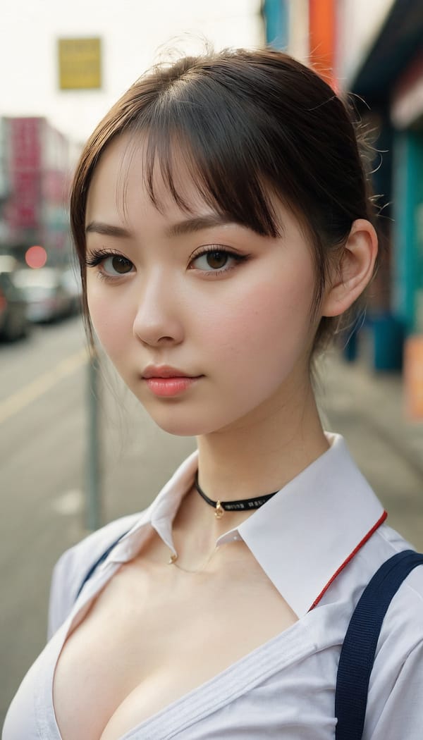 Tags: 21872187, SDXL
{"3": {"inputs": {"seed": 268986907687085, "steps": 32, "cfg": 7.19, "sampler_name": "dpmpp_2m", "scheduler": "karras", "denoise": 1.0, "model": ["27", 0], "positive": ["6", 0], "negative": ["7", 0], "latent_image": ["5", 0]}, "class_type": "KSampler"}, "4": {"inputs": {"ckpt_name": "juggernautxl.safetensors"}, "class_type": "CheckpointLoaderSimple"}, "5": {"inputs": {"width": 768, "height": 1344, "batch_size": 1}, "class_type": "EmptyLatentImage"}, "6": {"inputs": {"text": "23 year old girl, (russian:0.96), (irish:0.95), (chinese:1.00), (seductive facial expression:1.11), (blush:1.07), (sexy lips:0.99), (eyelashes:1.02), (cute:1.09), (detailed face:0.99), (pale skin:1.09), (idol:1.01), (slim:1.05), (seductive pose:1.09), (temptress:0.95), (in a seductive pose:1.02), (large perky breasts:1.14), (cleavage:1.05), (thigh gap:1.14), (school uniform:1.03), choker, busy street, (skin fuzz:1.04), (textured skin:1.09), (portra:1.09), (RAW:1.06), (natural looking skin:1.01), (film:1.09), (detailed skin:1.07), (soft lighting:1.00), (candid cinema:1.07)", "clip": ["27", 1]}, "class_type": "CLIPTextEncode"}, "7": {"inputs": {"text": "(open mouth:1.10), (bad hands:1.06), (worst quality:1.09), (distorted:1.13), (low resolution:1.13), (twisted:1.07), (watermark:1.12)", "clip": ["27", 1]}, "class_type": "CLIPTextEncode"}, "8": {"inputs": {"samples": ["3", 0], "vae": ["4", 2]}, "class_type": "VAEDecode"}, "25": {"inputs": {"lora_name": "nudify_xl.safetensors", "strength_model": 0.03, "strength_clip": 0.25, "model": ["4", 0], "clip": ["4", 1]}, "class_type": "LoraLoader"}, "26": {"inputs": {"lora_name": "shirtlift_SDXL_v2.safetensors", "strength_model": 0.07, "strength_clip": 0.09, "model": ["25", 0], "clip": ["25", 1]}, "class_type": "LoraLoader"}, "27": {"inputs": {"lora_name": "PerfectEyesXL.safetensors", "strength_model": 0.19, "strength_clip": 0.02, "model": ["26", 0], "clip": ["26", 1]}, "class_type": "LoraLoader"}, "30": {"inputs": {"model_name": "4x_NMKD-Superscale-SP_178000_G.pth"}, "class_type": "UpscaleModelLoader"}, "31": {"inputs": {"upscale_model": ["30", 0], "image": ["8", 0]}, "class_type": "ImageUpscaleWithModel"}, "32": {"inputs": {"upscale_method": "lanczos", "scale_by": 0.5, "image": ["31", 0]}, "class_type": "ImageScaleBy"}, "33": {"inputs": {"pixels": ["32", 0], "vae": ["4", 2]}, "class_type": "VAEEncode"}, "34": {"inputs": {"seed": 268986907687085, "steps": 32, "cfg": 7.19, "sampler_name": "dpmpp_2m", "scheduler": "karras", "denoise": 0.3, "model": ["27", 0], "positive": ["6", 0], "negative": ["7", 0], "latent_image": ["33", 0]}, "class_type": "KSampler"}, "36": {"inputs": {"samples": ["34", 0], "vae": ["4", 2]}, "class_type": "VAEDecode"}, "39": {"inputs": {"filename_prefix": "comfyapi-1732260575377", "images": ["36", 0]}, "class_type": "SaveImage"}}