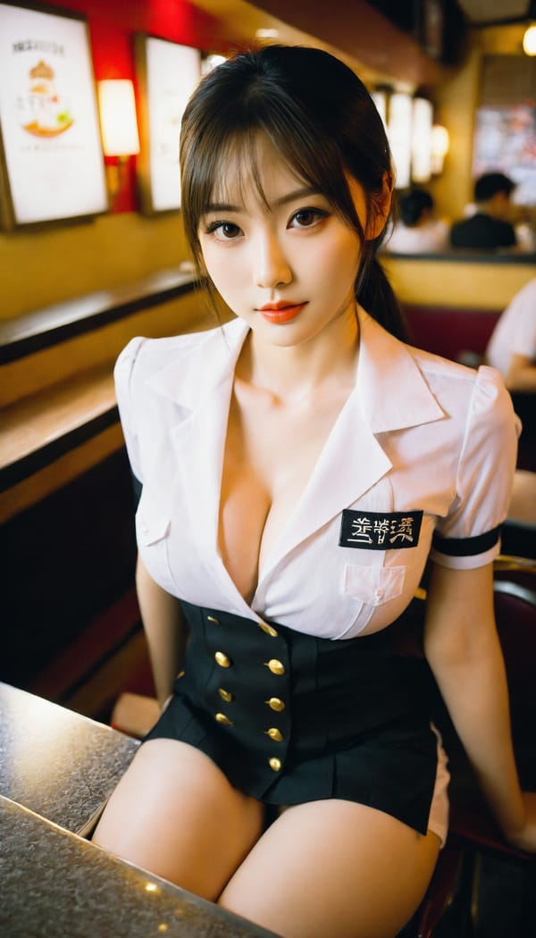 Tags: 21872187, SDXL
{"3": {"inputs": {"seed": 420846984914574, "steps": 32, "cfg": 6.67, "sampler_name": "dpmpp_2m", "scheduler": "karras", "denoise": 1.0, "model": ["27", 0], "positive": ["6", 0], "negative": ["7", 0], "latent_image": ["5", 0]}, "class_type": "KSampler"}, "4": {"inputs": {"ckpt_name": "helloworldxl.safetensors"}, "class_type": "CheckpointLoaderSimple"}, "5": {"inputs": {"width": 768, "height": 1344, "batch_size": 1}, "class_type": "EmptyLatentImage"}, "6": {"inputs": {"text": "28 year old girl, (japanese:0.95), (seductive facial expression:1.01), (cute:1.06), (double eyelids:1.14), (temptress:1.13), (eyelashes:0.97), (idol:1.05), (sexy lips:1.09), (slim:1.04), (seductive pose:1.04), (detailed face:1.04), (pale skin:1.07), (in a seductive pose:1.02), (large perky breasts:0.97), (cleavage:1.03), (thigh gap:1.03), (a waitress in uniform:1.08) working at a restaurant, (film:1.02), (candid cinema:1.02), (natural looking skin:1.02), (soft lighting:1.04), (detailed skin:1.04), (portra:1.08), (textured skin:1.07), (RAW:1.06), (skin fuzz:1.08)", "clip": ["27", 1]}, "class_type": "CLIPTextEncode"}, "7": {"inputs": {"text": "(worst quality:1.12), (low resolution:1.07), (bad hands:1.13), (open mouth:1.07), (watermark:1.13), (twisted:1.10), (distorted:1.08)", "clip": ["27", 1]}, "class_type": "CLIPTextEncode"}, "8": {"inputs": {"samples": ["3", 0], "vae": ["4", 2]}, "class_type": "VAEDecode"}, "25": {"inputs": {"lora_name": "nudify_xl.safetensors", "strength_model": 0.23, "strength_clip": 0.13, "model": ["4", 0], "clip": ["4", 1]}, "class_type": "LoraLoader"}, "26": {"inputs": {"lora_name": "shirtlift_SDXL_v2.safetensors", "strength_model": 0.17, "strength_clip": 0.17, "model": ["25", 0], "clip": ["25", 1]}, "class_type": "LoraLoader"}, "27": {"inputs": {"lora_name": "PerfectEyesXL.safetensors", "strength_model": 0.07, "strength_clip": 0.15, "model": ["26", 0], "clip": ["26", 1]}, "class_type": "LoraLoader"}, "30": {"inputs": {"model_name": "4x_NMKD-Superscale-SP_178000_G.pth"}, "class_type": "UpscaleModelLoader"}, "31": {"inputs": {"upscale_model": ["30", 0], "image": ["8", 0]}, "class_type": "ImageUpscaleWithModel"}, "32": {"inputs": {"upscale_method": "lanczos", "scale_by": 0.5, "image": ["31", 0]}, "class_type": "ImageScaleBy"}, "33": {"inputs": {"pixels": ["32", 0], "vae": ["4", 2]}, "class_type": "VAEEncode"}, "34": {"inputs": {"seed": 420846984914574, "steps": 32, "cfg": 6.67, "sampler_name": "dpmpp_2m", "scheduler": "karras", "denoise": 0.3, "model": ["27", 0], "positive": ["6", 0], "negative": ["7", 0], "latent_image": ["33", 0]}, "class_type": "KSampler"}, "36": {"inputs": {"samples": ["34", 0], "vae": ["4", 2]}, "class_type": "VAEDecode"}, "39": {"inputs": {"filename_prefix": "comfyapi-1718934897630", "images": ["36", 0]}, "class_type": "SaveImage"}}