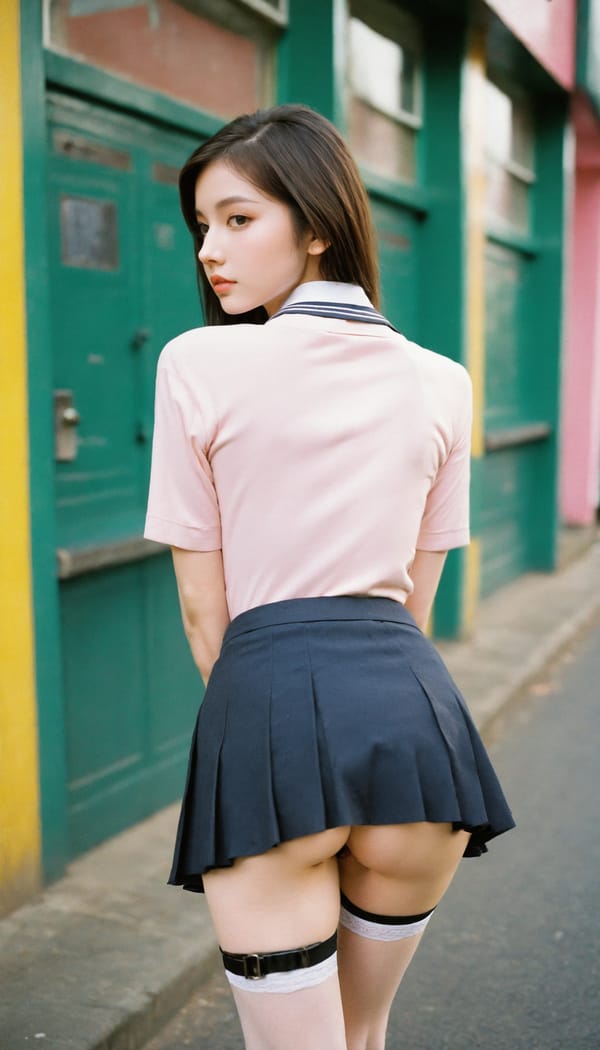 Tags: 21872187, SDXL
{"3": {"inputs": {"seed": 519481915860455, "steps": 64, "cfg": 7.7, "sampler_name": "dpmpp_2m", "scheduler": "karras", "denoise": 1.0, "model": ["27", 0], "positive": ["6", 0], "negative": ["7", 0], "latent_image": ["5", 0]}, "class_type": "KSampler"}, "4": {"inputs": {"ckpt_name": "helloworldxl.safetensors"}, "class_type": "CheckpointLoaderSimple"}, "5": {"inputs": {"width": 768, "height": 1344, "batch_size": 1}, "class_type": "EmptyLatentImage"}, "6": {"inputs": {"text": "25 year old girl, (beautiful eyes:1.08), (slim:1.08), (temptress:0.95), (sexy lips:1.09), (blush:1.14), (seductive pose:1.02), (detailed face:0.95), (eyelashes:0.97), (pale skin:1.09), (cute:1.08), (idol:1.00), (perky ass:1.10), (exposed ass:1.06), (looking back:1.04), (sexy ass:1.04), (thigh gap:1.11), (school uniform:1.03), choker, busy street, (candid cinema:1.05), (textured skin:1.07), (detailed skin:1.07), (soft lighting:1.01), (natural looking skin:1.07), (skin fuzz:1.06), (film:1.04), (portra:1.08), (RAW:1.09)", "clip": ["27", 1]}, "class_type": "CLIPTextEncode"}, "7": {"inputs": {"text": "(watermark:1.09), (worst quality:1.08), (distorted:1.07), (open mouth:1.06), (low resolution:1.06), (bad hands:1.14), (twisted:1.12)", "clip": ["27", 1]}, "class_type": "CLIPTextEncode"}, "8": {"inputs": {"samples": ["3", 0], "vae": ["4", 2]}, "class_type": "VAEDecode"}, "25": {"inputs": {"lora_name": "nudify_xl.safetensors", "strength_model": 0.0, "strength_clip": 0.27, "model": ["4", 0], "clip": ["4", 1]}, "class_type": "LoraLoader"}, "26": {"inputs": {"lora_name": "shirtlift_SDXL_v2.safetensors", "strength_model": 0.0, "strength_clip": 0.15, "model": ["25", 0], "clip": ["25", 1]}, "class_type": "LoraLoader"}, "27": {"inputs": {"lora_name": "PerfectEyesXL.safetensors", "strength_model": 0.11, "strength_clip": 0.0, "model": ["26", 0], "clip": ["26", 1]}, "class_type": "LoraLoader"}, "30": {"inputs": {"model_name": "4x_NMKD-Superscale-SP_178000_G.pth"}, "class_type": "UpscaleModelLoader"}, "31": {"inputs": {"upscale_model": ["30", 0], "image": ["8", 0]}, "class_type": "ImageUpscaleWithModel"}, "32": {"inputs": {"upscale_method": "lanczos", "scale_by": 0.5, "image": ["31", 0]}, "class_type": "ImageScaleBy"}, "33": {"inputs": {"pixels": ["32", 0], "vae": ["4", 2]}, "class_type": "VAEEncode"}, "34": {"inputs": {"seed": 519481915860455, "steps": 64, "cfg": 7.7, "sampler_name": "dpmpp_2m", "scheduler": "karras", "denoise": 0.3, "model": ["27", 0], "positive": ["6", 0], "negative": ["7", 0], "latent_image": ["33", 0]}, "class_type": "KSampler"}, "36": {"inputs": {"samples": ["34", 0], "vae": ["4", 2]}, "class_type": "VAEDecode"}, "39": {"inputs": {"filename_prefix": "comfyapi-1716450965972", "images": ["36", 0]}, "class_type": "SaveImage"}}