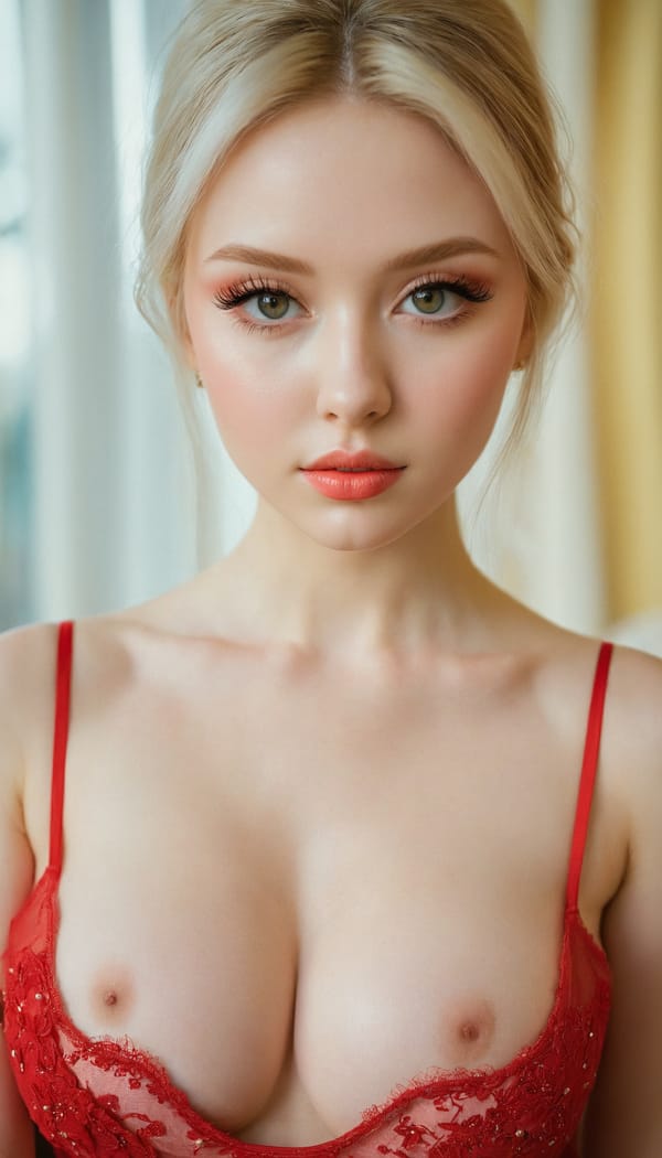 Tags: 21872187, SDXL
{"3": {"inputs": {"seed": 462708002966044, "steps": 64, "cfg": 5.84, "sampler_name": "dpmpp_2m", "scheduler": "karras", "denoise": 1.0, "model": ["27", 0], "positive": ["6", 0], "negative": ["7", 0], "latent_image": ["5", 0]}, "class_type": "KSampler"}, "4": {"inputs": {"ckpt_name": "juggernautxl.safetensors"}, "class_type": "CheckpointLoaderSimple"}, "5": {"inputs": {"width": 768, "height": 1344, "batch_size": 1}, "class_type": "EmptyLatentImage"}, "6": {"inputs": {"text": "21 year old girl, (ukrainian:0.96), (double eyelids:1.00), (blush:0.99), (pale skin:1.05), (detailed face:1.00), (beautiful eyes:0.97), (idol:0.99), (temptress:1.09), (eyelashes:1.13), (sexy lips:1.08), (cute:1.05), (slim:1.10), (seductive facial expression:0.95), (in a seductive pose:0.97), (large perky breasts:1.10), (cleavage:0.98), (thigh gap:0.98), (wearing a low-cut red dress:0.97) at a ballroom, (detailed skin:1.03), (natural looking skin:1.06), (skin fuzz:1.03), (portra:1.08), (RAW:1.05), (candid cinema:1.09), (textured skin:1.08), (film:1.03), (soft lighting:1.06)", "clip": ["27", 1]}, "class_type": "CLIPTextEncode"}, "7": {"inputs": {"text": "(low resolution:1.12), (watermark:1.06), (twisted:1.09), (worst quality:1.13), (open mouth:1.11), (distorted:1.14), (bad hands:1.13)", "clip": ["27", 1]}, "class_type": "CLIPTextEncode"}, "8": {"inputs": {"samples": ["3", 0], "vae": ["4", 2]}, "class_type": "VAEDecode"}, "25": {"inputs": {"lora_name": "nudify_xl.safetensors", "strength_model": 0.14, "strength_clip": 0.39, "model": ["4", 0], "clip": ["4", 1]}, "class_type": "LoraLoader"}, "26": {"inputs": {"lora_name": "shirtlift_SDXL_v2.safetensors", "strength_model": 0.06, "strength_clip": 0.16, "model": ["25", 0], "clip": ["25", 1]}, "class_type": "LoraLoader"}, "27": {"inputs": {"lora_name": "PerfectEyesXL.safetensors", "strength_model": 0.13, "strength_clip": 0.01, "model": ["26", 0], "clip": ["26", 1]}, "class_type": "LoraLoader"}, "30": {"inputs": {"model_name": "4x_NMKD-Superscale-SP_178000_G.pth"}, "class_type": "UpscaleModelLoader"}, "31": {"inputs": {"upscale_model": ["30", 0], "image": ["8", 0]}, "class_type": "ImageUpscaleWithModel"}, "32": {"inputs": {"upscale_method": "lanczos", "scale_by": 0.5, "image": ["31", 0]}, "class_type": "ImageScaleBy"}, "33": {"inputs": {"pixels": ["32", 0], "vae": ["4", 2]}, "class_type": "VAEEncode"}, "34": {"inputs": {"seed": 462708002966044, "steps": 64, "cfg": 5.84, "sampler_name": "dpmpp_2m", "scheduler": "karras", "denoise": 0.3, "model": ["27", 0], "positive": ["6", 0], "negative": ["7", 0], "latent_image": ["33", 0]}, "class_type": "KSampler"}, "36": {"inputs": {"samples": ["34", 0], "vae": ["4", 2]}, "class_type": "VAEDecode"}, "39": {"inputs": {"filename_prefix": "comfyapi-1714306314659", "images": ["36", 0]}, "class_type": "SaveImage"}}