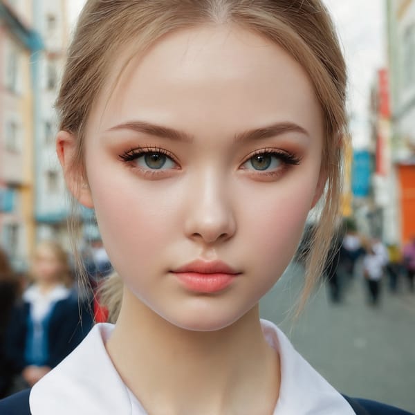 Tags: 21872187, SDXL
{"3": {"inputs": {"seed": 107326930652875, "steps": 32, "cfg": 5.53, "sampler_name": "dpmpp_2m", "scheduler": "karras", "denoise": 1.0, "model": ["27", 0], "positive": ["6", 0], "negative": ["7", 0], "latent_image": ["5", 0]}, "class_type": "KSampler"}, "4": {"inputs": {"ckpt_name": "juggernautxl.safetensors"}, "class_type": "CheckpointLoaderSimple"}, "5": {"inputs": {"width": 1024, "height": 1024, "batch_size": 1}, "class_type": "EmptyLatentImage"}, "6": {"inputs": {"text": "21 year old girl, (russian:1.06), (temptress:0.96), (slim:1.00), (cute:1.06), (seductive facial expression:0.99), (idol:1.05), (beautiful eyes:0.95), (double eyelids:1.10), (eyelashes:0.95), (blush:1.04), (seductive pose:0.99), (pale skin:0.97), (detailed face:1.11), (sexy lips:1.13), (in a seductive pose:0.99), (large perky breasts:1.07), (cleavage:1.01), (thigh gap:1.09), (school uniform:1.05), choker, busy street, (portra:1.09), (RAW:1.07), (textured skin:1.09), (detailed skin:1.08), (candid cinema:1.03), (natural looking skin:1.00), (soft lighting:1.07), (skin fuzz:1.09), (film:1.05)", "clip": ["27", 1]}, "class_type": "CLIPTextEncode"}, "7": {"inputs": {"text": "(distorted:1.11), (low resolution:1.12), (worst quality:1.06), (twisted:1.11), (open mouth:1.12), (bad hands:1.11), (watermark:1.08)", "clip": ["27", 1]}, "class_type": "CLIPTextEncode"}, "8": {"inputs": {"samples": ["3", 0], "vae": ["4", 2]}, "class_type": "VAEDecode"}, "25": {"inputs": {"lora_name": "nudify_xl.safetensors", "strength_model": 0.0, "strength_clip": 0.2, "model": ["4", 0], "clip": ["4", 1]}, "class_type": "LoraLoader"}, "26": {"inputs": {"lora_name": "shirtlift_SDXL_v2.safetensors", "strength_model": 0.03, "strength_clip": 0.14, "model": ["25", 0], "clip": ["25", 1]}, "class_type": "LoraLoader"}, "27": {"inputs": {"lora_name": "PerfectEyesXL.safetensors", "strength_model": 0.11, "strength_clip": 0.16, "model": ["26", 0], "clip": ["26", 1]}, "class_type": "LoraLoader"}, "30": {"inputs": {"model_name": "4x_NMKD-Superscale-SP_178000_G.pth"}, "class_type": "UpscaleModelLoader"}, "31": {"inputs": {"upscale_model": ["30", 0], "image": ["8", 0]}, "class_type": "ImageUpscaleWithModel"}, "32": {"inputs": {"upscale_method": "lanczos", "scale_by": 0.5, "image": ["31", 0]}, "class_type": "ImageScaleBy"}, "33": {"inputs": {"pixels": ["32", 0], "vae": ["4", 2]}, "class_type": "VAEEncode"}, "34": {"inputs": {"seed": 107326930652875, "steps": 32, "cfg": 5.53, "sampler_name": "dpmpp_2m", "scheduler": "karras", "denoise": 0.3, "model": ["27", 0], "positive": ["6", 0], "negative": ["7", 0], "latent_image": ["33", 0]}, "class_type": "KSampler"}, "36": {"inputs": {"samples": ["34", 0], "vae": ["4", 2]}, "class_type": "VAEDecode"}, "39": {"inputs": {"filename_prefix": "comfyapi-1724407449204", "images": ["36", 0]}, "class_type": "SaveImage"}}