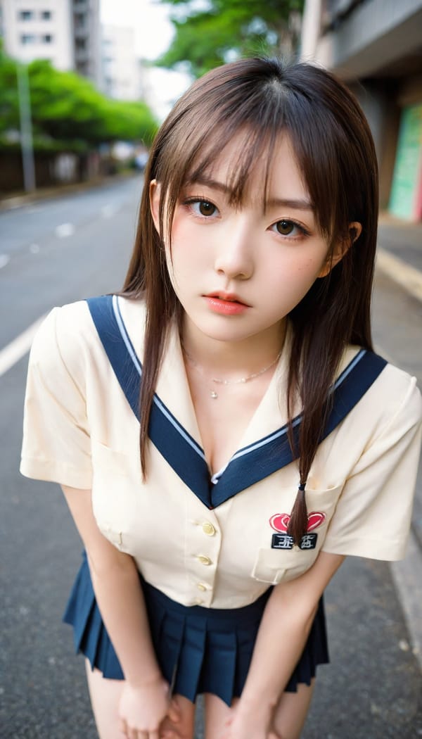 Tags: 21872187, SDXL
{"3": {"inputs": {"seed": 233415938054498, "steps": 64, "cfg": 5.67, "sampler_name": "dpmpp_2m", "scheduler": "karras", "denoise": 1.0, "model": ["27", 0], "positive": ["6", 0], "negative": ["7", 0], "latent_image": ["5", 0]}, "class_type": "KSampler"}, "4": {"inputs": {"ckpt_name": "leosamsHelloworldSDXL_helloworldSDXL32DPO.safetensors"}, "class_type": "CheckpointLoaderSimple"}, "5": {"inputs": {"width": 768, "height": 1344, "batch_size": 1}, "class_type": "EmptyLatentImage"}, "6": {"inputs": {"text": "19 year old girl, (japanese:1.12), (seductive facial expression:0.96), (seductive pose:0.96), (temptress:1.08), (cute:1.13), (double eyelids:1.05), (pale skin:1.10), (eyelashes:0.96), (slim:1.04), (idol:0.97), (sexy lips:0.95), (detailed face:1.07), (beautiful eyes:0.99), (blush:1.10), (in a seductive pose:0.99), (large perky breasts:1.06), (cleavage:1.14), (thigh gap:1.08), (school uniform:1.14), choker, busy street, (natural looking skin:1.09), (portra:1.07), (candid cinema:1.00), (film:1.03), (skin fuzz:1.08), (textured skin:1.06), (soft lighting:1.07), (RAW:1.03), (detailed skin:1.09)", "clip": ["27", 1]}, "class_type": "CLIPTextEncode"}, "7": {"inputs": {"text": "(bad hands:1.06), (worst quality:1.11), (watermark:1.13), (low resolution:1.09), (twisted:1.08), (open mouth:1.06), (distorted:1.05)", "clip": ["27", 1]}, "class_type": "CLIPTextEncode"}, "8": {"inputs": {"samples": ["3", 0], "vae": ["4", 2]}, "class_type": "VAEDecode"}, "25": {"inputs": {"lora_name": "nudify_xl.safetensors", "strength_model": 0.08, "strength_clip": 0.19, "model": ["4", 0], "clip": ["4", 1]}, "class_type": "LoraLoader"}, "26": {"inputs": {"lora_name": "shirtlift_SDXL_v2.safetensors", "strength_model": 0.14, "strength_clip": 0.19, "model": ["25", 0], "clip": ["25", 1]}, "class_type": "LoraLoader"}, "27": {"inputs": {"lora_name": "PerfectEyesXL.safetensors", "strength_model": 0.17, "strength_clip": 0.18, "model": ["26", 0], "clip": ["26", 1]}, "class_type": "LoraLoader"}, "30": {"inputs": {"model_name": "4x_NMKD-Superscale-SP_178000_G.pth"}, "class_type": "UpscaleModelLoader"}, "31": {"inputs": {"upscale_model": ["30", 0], "image": ["8", 0]}, "class_type": "ImageUpscaleWithModel"}, "32": {"inputs": {"upscale_method": "lanczos", "scale_by": 0.5, "image": ["31", 0]}, "class_type": "ImageScaleBy"}, "33": {"inputs": {"pixels": ["32", 0], "vae": ["4", 2]}, "class_type": "VAEEncode"}, "34": {"inputs": {"seed": 233415938054498, "steps": 64, "cfg": 5.67, "sampler_name": "dpmpp_2m", "scheduler": "karras", "denoise": 0.3, "model": ["27", 0], "positive": ["6", 0], "negative": ["7", 0], "latent_image": ["33", 0]}, "class_type": "KSampler"}, "36": {"inputs": {"samples": ["34", 0], "vae": ["4", 2]}, "class_type": "VAEDecode"}, "39": {"inputs": {"filename_prefix": "comfyapi-1707946362544", "images": ["36", 0]}, "class_type": "SaveImage"}}