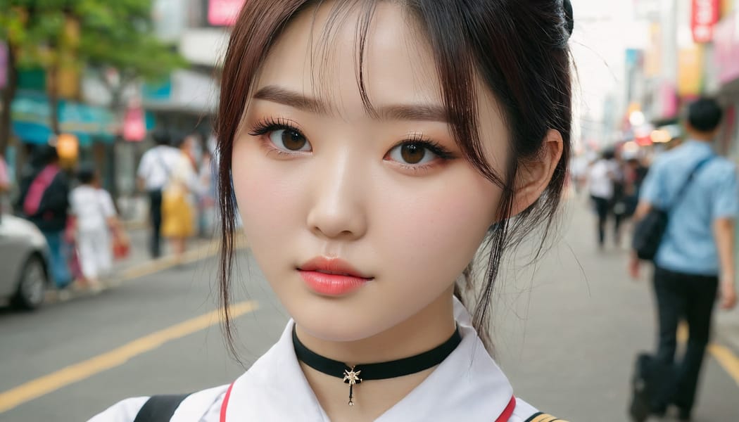 Tags: 21872187, SDXL
{"3": {"inputs": {"seed": 914315943703820, "steps": 32, "cfg": 6.42, "sampler_name": "dpmpp_2m", "scheduler": "karras", "denoise": 1.0, "model": ["27", 0], "positive": ["6", 0], "negative": ["7", 0], "latent_image": ["5", 0]}, "class_type": "KSampler"}, "4": {"inputs": {"ckpt_name": "juggernautxl.safetensors"}, "class_type": "CheckpointLoaderSimple"}, "5": {"inputs": {"width": 1344, "height": 768, "batch_size": 1}, "class_type": "EmptyLatentImage"}, "6": {"inputs": {"text": "20 year old girl, (korean:1.04), (pale skin:1.06), (cute:1.02), (sexy lips:1.08), (idol:0.98), (temptress:1.12), (eyelashes:0.96), (beautiful eyes:1.11), (detailed face:1.14), (seductive pose:1.10), (seductive facial expression:0.98), (slim:1.02), (double eyelids:1.14), (in a seductive pose:1.08), (large perky breasts:1.05), (cleavage:1.02), (thigh gap:1.06), (school uniform:1.00), choker, busy street, (natural looking skin:1.09), (textured skin:1.01), (RAW:1.02), (soft lighting:1.05), (film:1.03), (candid cinema:1.04), (detailed skin:1.06), (skin fuzz:1.03), (portra:1.07)", "clip": ["27", 1]}, "class_type": "CLIPTextEncode"}, "7": {"inputs": {"text": "(distorted:1.13), (low resolution:1.07), (twisted:1.06), (bad hands:1.08), (open mouth:1.09), (watermark:1.05), (worst quality:1.09)", "clip": ["27", 1]}, "class_type": "CLIPTextEncode"}, "8": {"inputs": {"samples": ["3", 0], "vae": ["4", 2]}, "class_type": "VAEDecode"}, "25": {"inputs": {"lora_name": "nudify_xl.safetensors", "strength_model": 0.19, "strength_clip": 0.14, "model": ["4", 0], "clip": ["4", 1]}, "class_type": "LoraLoader"}, "26": {"inputs": {"lora_name": "shirtlift_SDXL_v2.safetensors", "strength_model": 0.06, "strength_clip": 0.11, "model": ["25", 0], "clip": ["25", 1]}, "class_type": "LoraLoader"}, "27": {"inputs": {"lora_name": "PerfectEyesXL.safetensors", "strength_model": 0.18, "strength_clip": 0.06, "model": ["26", 0], "clip": ["26", 1]}, "class_type": "LoraLoader"}, "30": {"inputs": {"model_name": "4x_NMKD-Superscale-SP_178000_G.pth"}, "class_type": "UpscaleModelLoader"}, "31": {"inputs": {"upscale_model": ["30", 0], "image": ["8", 0]}, "class_type": "ImageUpscaleWithModel"}, "32": {"inputs": {"upscale_method": "lanczos", "scale_by": 0.5, "image": ["31", 0]}, "class_type": "ImageScaleBy"}, "33": {"inputs": {"pixels": ["32", 0], "vae": ["4", 2]}, "class_type": "VAEEncode"}, "34": {"inputs": {"seed": 914315943703820, "steps": 32, "cfg": 6.42, "sampler_name": "dpmpp_2m", "scheduler": "karras", "denoise": 0.3, "model": ["27", 0], "positive": ["6", 0], "negative": ["7", 0], "latent_image": ["33", 0]}, "class_type": "KSampler"}, "36": {"inputs": {"samples": ["34", 0], "vae": ["4", 2]}, "class_type": "VAEDecode"}, "39": {"inputs": {"filename_prefix": "comfyapi-1734909057832", "images": ["36", 0]}, "class_type": "SaveImage"}}