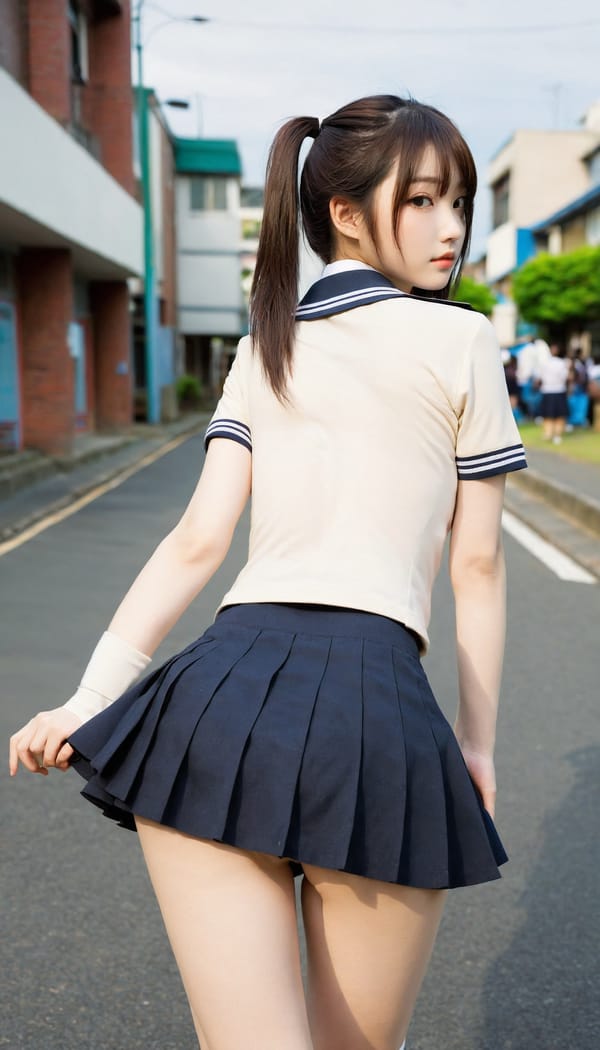 Tags: 21872187, SDXL
{"3": {"inputs": {"seed": 953684494696488, "steps": 64, "cfg": 7.38, "sampler_name": "dpmpp_2m", "scheduler": "karras", "denoise": 1.0, "model": ["27", 0], "positive": ["6", 0], "negative": ["7", 0], "latent_image": ["5", 0]}, "class_type": "KSampler"}, "4": {"inputs": {"ckpt_name": "helloworldxl.safetensors"}, "class_type": "CheckpointLoaderSimple"}, "5": {"inputs": {"width": 768, "height": 1344, "batch_size": 1}, "class_type": "EmptyLatentImage"}, "6": {"inputs": {"text": "22 year old girl, (irish:1.11), (korean:0.95), (japanese:0.96), (seductive facial expression:0.98), (idol:1.13), (slim:1.07), (detailed face:1.04), (double eyelids:1.00), (seductive pose:1.00), (beautiful eyes:1.06), (temptress:1.08), (blush:0.95), (pale skin:1.10), (cute:1.10), (sexy lips:0.97), (perky ass:1.13), (exposed ass:0.98), (looking back:1.00), (sexy ass:0.99), (thigh gap:1.01), (school uniform:1.14), choker, busy street, (skin fuzz:1.02), (portra:1.05), (RAW:1.08), (soft lighting:1.01), (textured skin:1.07), (candid cinema:1.03), (natural looking skin:1.01), (detailed skin:1.01), (film:1.00)", "clip": ["27", 1]}, "class_type": "CLIPTextEncode"}, "7": {"inputs": {"text": "(worst quality:1.11), (low resolution:1.12), (bad hands:1.08), (watermark:1.07), (distorted:1.05), (open mouth:1.06), (twisted:1.05)", "clip": ["27", 1]}, "class_type": "CLIPTextEncode"}, "8": {"inputs": {"samples": ["3", 0], "vae": ["4", 2]}, "class_type": "VAEDecode"}, "25": {"inputs": {"lora_name": "nudify_xl.safetensors", "strength_model": 0.17, "strength_clip": 0.05, "model": ["4", 0], "clip": ["4", 1]}, "class_type": "LoraLoader"}, "26": {"inputs": {"lora_name": "shirtlift_SDXL_v2.safetensors", "strength_model": 0.16, "strength_clip": 0.17, "model": ["25", 0], "clip": ["25", 1]}, "class_type": "LoraLoader"}, "27": {"inputs": {"lora_name": "PerfectEyesXL.safetensors", "strength_model": 0.0, "strength_clip": 0.06, "model": ["26", 0], "clip": ["26", 1]}, "class_type": "LoraLoader"}, "30": {"inputs": {"model_name": "4x_NMKD-Superscale-SP_178000_G.pth"}, "class_type": "UpscaleModelLoader"}, "31": {"inputs": {"upscale_model": ["30", 0], "image": ["8", 0]}, "class_type": "ImageUpscaleWithModel"}, "32": {"inputs": {"upscale_method": "lanczos", "scale_by": 0.5, "image": ["31", 0]}, "class_type": "ImageScaleBy"}, "33": {"inputs": {"pixels": ["32", 0], "vae": ["4", 2]}, "class_type": "VAEEncode"}, "34": {"inputs": {"seed": 953684494696488, "steps": 64, "cfg": 7.38, "sampler_name": "dpmpp_2m", "scheduler": "karras", "denoise": 0.3, "model": ["27", 0], "positive": ["6", 0], "negative": ["7", 0], "latent_image": ["33", 0]}, "class_type": "KSampler"}, "36": {"inputs": {"samples": ["34", 0], "vae": ["4", 2]}, "class_type": "VAEDecode"}, "39": {"inputs": {"filename_prefix": "comfyapi-1715935367905", "images": ["36", 0]}, "class_type": "SaveImage"}}