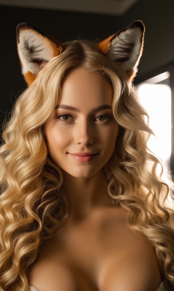 Tags: undefined
cinematic photo, full body selfie in a mirror, realistic fox ears, long blond curly hair,  photorealistic, 8k uhd, front view, natural lighting, raw, rich, intricate details, key visual, atmospheric lighting,  35mm photograph, film, bokeh, professional, 4k, highly detailed, naked,smiling, (freckles:0.1)  . 35mm photograph, film, bokeh, professional, 4k, highly detailed, <lora:GodPussy1_v4:1.5>
Negative prompt: (pubic hair:1.8), drawing, painting, crayon, sketch, graphite, impressionist, noisy, blurry, soft, deformed, ugly, drawing, painting, crayon, sketch, graphite, impressionist, noisy, blurry, soft, deformed, ugly, ((bokeh)) , open mouth, text, monochrome, loli, anime, cartoon, low quality, deformed, mutated, duplicated, multiple, bad face, ugly face, extra fingers, blurry, signature, watermark, ((grayscale)), airbrush, Photoshop, glowing eyes,
Steps: 36, Sampler: Euler a, CFG scale: 7, Seed: 1851830220, Size: 768x1280, Model hash: c9e3e68f89, Model: juggernautXL_v9Rundiffusionphoto2, Denoising strength: 0.3, Hires upscale: 1.5, Hires steps: 12, Hires upscaler: R-ESRGAN 4x+, Lora hashes: "GodPussy1_v4: 11df06e97ab6", Version: v1.7.0