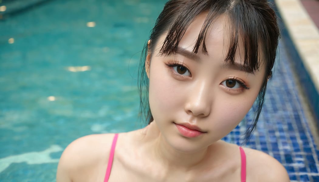 Tags: 21872187, SDXL
{"3": {"inputs": {"seed": 555153452551093, "steps": 32, "cfg": 7.72, "sampler_name": "dpmpp_2m", "scheduler": "karras", "denoise": 1.0, "model": ["27", 0], "positive": ["6", 0], "negative": ["7", 0], "latent_image": ["5", 0]}, "class_type": "KSampler"}, "4": {"inputs": {"ckpt_name": "juggernautxl.safetensors"}, "class_type": "CheckpointLoaderSimple"}, "5": {"inputs": {"width": 1344, "height": 768, "batch_size": 1}, "class_type": "EmptyLatentImage"}, "6": {"inputs": {"text": "23 year old girl, (irish:1.04), (chinese:1.12), (cute:0.99), (beautiful eyes:1.06), (eyelashes:0.95), (detailed face:1.02), (seductive pose:1.01), (temptress:0.96), (double eyelids:1.11), (seductive facial expression:1.08), (idol:1.01), (sexy lips:1.10), (blush:1.08), (slim:1.04), (in a seductive pose:0.95), (large perky breasts:1.08), (cleavage:0.99), (thigh gap:1.09), (in a swimsuit:1.06) at a pool, (candid cinema:1.01), (film:1.03), (soft lighting:1.00), (skin fuzz:1.09), (natural looking skin:1.04), (detailed skin:1.05), (portra:1.00), (RAW:1.05), (textured skin:1.02)", "clip": ["27", 1]}, "class_type": "CLIPTextEncode"}, "7": {"inputs": {"text": "(twisted:1.06), (bad hands:1.10), (watermark:1.11), (worst quality:1.06), (distorted:1.06), (open mouth:1.09), (low resolution:1.06)", "clip": ["27", 1]}, "class_type": "CLIPTextEncode"}, "8": {"inputs": {"samples": ["3", 0], "vae": ["4", 2]}, "class_type": "VAEDecode"}, "25": {"inputs": {"lora_name": "nudify_xl.safetensors", "strength_model": 0.23, "strength_clip": 0.06, "model": ["4", 0], "clip": ["4", 1]}, "class_type": "LoraLoader"}, "26": {"inputs": {"lora_name": "shirtlift_SDXL_v2.safetensors", "strength_model": 0.17, "strength_clip": 0.11, "model": ["25", 0], "clip": ["25", 1]}, "class_type": "LoraLoader"}, "27": {"inputs": {"lora_name": "PerfectEyesXL.safetensors", "strength_model": 0.03, "strength_clip": 0.09, "model": ["26", 0], "clip": ["26", 1]}, "class_type": "LoraLoader"}, "30": {"inputs": {"model_name": "4x_NMKD-Superscale-SP_178000_G.pth"}, "class_type": "UpscaleModelLoader"}, "31": {"inputs": {"upscale_model": ["30", 0], "image": ["8", 0]}, "class_type": "ImageUpscaleWithModel"}, "32": {"inputs": {"upscale_method": "lanczos", "scale_by": 0.5, "image": ["31", 0]}, "class_type": "ImageScaleBy"}, "33": {"inputs": {"pixels": ["32", 0], "vae": ["4", 2]}, "class_type": "VAEEncode"}, "34": {"inputs": {"seed": 555153452551093, "steps": 32, "cfg": 7.72, "sampler_name": "dpmpp_2m", "scheduler": "karras", "denoise": 0.3, "model": ["27", 0], "positive": ["6", 0], "negative": ["7", 0], "latent_image": ["33", 0]}, "class_type": "KSampler"}, "36": {"inputs": {"samples": ["34", 0], "vae": ["4", 2]}, "class_type": "VAEDecode"}, "39": {"inputs": {"filename_prefix": "comfyapi-1714598421851", "images": ["36", 0]}, "class_type": "SaveImage"}}