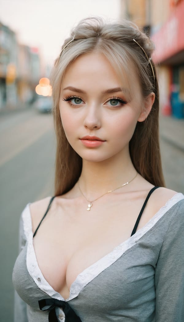 Tags: 21872187, SDXL
{"3": {"inputs": {"seed": 926966321336769, "steps": 32, "cfg": 6.86, "sampler_name": "dpmpp_2m", "scheduler": "karras", "denoise": 1.0, "model": ["27", 0], "positive": ["6", 0], "negative": ["7", 0], "latent_image": ["5", 0]}, "class_type": "KSampler"}, "4": {"inputs": {"ckpt_name": "juggernautxl.safetensors"}, "class_type": "CheckpointLoaderSimple"}, "5": {"inputs": {"width": 768, "height": 1344, "batch_size": 1}, "class_type": "EmptyLatentImage"}, "6": {"inputs": {"text": "25 year old girl, (ukrainian:0.99), (russian:1.09), (seductive pose:1.02), (cute:1.04), (blush:1.04), (beautiful eyes:0.97), (eyelashes:1.03), (seductive facial expression:1.09), (pale skin:1.09), (idol:1.14), (double eyelids:0.98), (detailed face:0.99), (temptress:0.97), (slim:1.03), (sexy lips:1.03), (in a seductive pose:1.14), (large perky breasts:0.98), (cleavage:1.03), (thigh gap:1.03), (school uniform:1.02), choker, busy street, (RAW:1.00), (textured skin:1.08), (film:1.05), (candid cinema:1.08), (detailed skin:1.03), (soft lighting:1.09), (portra:1.08), (natural looking skin:1.06)", "clip": ["27", 1]}, "class_type": "CLIPTextEncode"}, "7": {"inputs": {"text": "(low resolution:1.06), (open mouth:1.12), (watermark:1.08), (distorted:1.11), (twisted:1.09), (worst quality:1.14), (bad hands:1.14)", "clip": ["27", 1]}, "class_type": "CLIPTextEncode"}, "8": {"inputs": {"samples": ["3", 0], "vae": ["4", 2]}, "class_type": "VAEDecode"}, "25": {"inputs": {"lora_name": "nudify_xl.safetensors", "strength_model": 0.1, "strength_clip": 0.26, "model": ["4", 0], "clip": ["4", 1]}, "class_type": "LoraLoader"}, "26": {"inputs": {"lora_name": "shirtlift_SDXL_v2.safetensors", "strength_model": 0.04, "strength_clip": 0.01, "model": ["25", 0], "clip": ["25", 1]}, "class_type": "LoraLoader"}, "27": {"inputs": {"lora_name": "PerfectEyesXL.safetensors", "strength_model": 0.17, "strength_clip": 0.1, "model": ["26", 0], "clip": ["26", 1]}, "class_type": "LoraLoader"}, "30": {"inputs": {"model_name": "4x_NMKD-Superscale-SP_178000_G.pth"}, "class_type": "UpscaleModelLoader"}, "31": {"inputs": {"upscale_model": ["30", 0], "image": ["8", 0]}, "class_type": "ImageUpscaleWithModel"}, "32": {"inputs": {"upscale_method": "lanczos", "scale_by": 0.5, "image": ["31", 0]}, "class_type": "ImageScaleBy"}, "33": {"inputs": {"pixels": ["32", 0], "vae": ["4", 2]}, "class_type": "VAEEncode"}, "34": {"inputs": {"seed": 926966321336769, "steps": 32, "cfg": 6.86, "sampler_name": "dpmpp_2m", "scheduler": "karras", "denoise": 0.3, "model": ["27", 0], "positive": ["6", 0], "negative": ["7", 0], "latent_image": ["33", 0]}, "class_type": "KSampler"}, "36": {"inputs": {"samples": ["34", 0], "vae": ["4", 2]}, "class_type": "VAEDecode"}, "39": {"inputs": {"filename_prefix": "comfyapi-1724382019868", "images": ["36", 0]}, "class_type": "SaveImage"}}