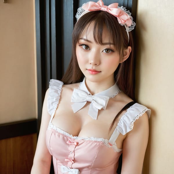 Tags: 21872187, SDXL
{"3": {"inputs": {"seed": 538230521402839, "steps": 64, "cfg": 6.76, "sampler_name": "dpmpp_2m", "scheduler": "karras", "denoise": 1.0, "model": ["27", 0], "positive": ["6", 0], "negative": ["7", 0], "latent_image": ["5", 0]}, "class_type": "KSampler"}, "4": {"inputs": {"ckpt_name": "juggernautxl.safetensors"}, "class_type": "CheckpointLoaderSimple"}, "5": {"inputs": {"width": 1024, "height": 1024, "batch_size": 1}, "class_type": "EmptyLatentImage"}, "6": {"inputs": {"text": "26 year old girl, (russian:0.96), (japanese:1.07), (double eyelids:1.13), (eyelashes:1.10), (idol:1.05), (seductive facial expression:1.02), (sexy lips:0.97), (pale skin:1.14), (blush:1.12), (detailed face:1.06), (slim:0.97), (seductive pose:1.00), (beautiful eyes:1.06), (temptress:1.03), (cute:1.10), (perky ass:1.12), (exposed ass:1.07), (looking back:0.98), (sexy ass:1.06), (thigh gap:0.99), in a (skimpy maid costume:1.01) working at a maid cafe, choker, bowtie, headband, pleated skirt, (portra:1.01), (soft lighting:1.06), (detailed skin:1.05), (film:1.09), (candid cinema:1.05), (skin fuzz:1.08), (RAW:1.06), (textured skin:1.09), (natural looking skin:1.07)", "clip": ["27", 1]}, "class_type": "CLIPTextEncode"}, "7": {"inputs": {"text": "(twisted:1.11), (open mouth:1.13), (low resolution:1.06), (bad hands:1.14), (watermark:1.10), (worst quality:1.11), (distorted:1.06)", "clip": ["27", 1]}, "class_type": "CLIPTextEncode"}, "8": {"inputs": {"samples": ["3", 0], "vae": ["4", 2]}, "class_type": "VAEDecode"}, "25": {"inputs": {"lora_name": "nudify_xl.safetensors", "strength_model": 0.22, "strength_clip": 0.06, "model": ["4", 0], "clip": ["4", 1]}, "class_type": "LoraLoader"}, "26": {"inputs": {"lora_name": "shirtlift_SDXL_v2.safetensors", "strength_model": 0.06, "strength_clip": 0.05, "model": ["25", 0], "clip": ["25", 1]}, "class_type": "LoraLoader"}, "27": {"inputs": {"lora_name": "PerfectEyesXL.safetensors", "strength_model": 0.13, "strength_clip": 0.15, "model": ["26", 0], "clip": ["26", 1]}, "class_type": "LoraLoader"}, "30": {"inputs": {"model_name": "4x_NMKD-Superscale-SP_178000_G.pth"}, "class_type": "UpscaleModelLoader"}, "31": {"inputs": {"upscale_model": ["30", 0], "image": ["8", 0]}, "class_type": "ImageUpscaleWithModel"}, "32": {"inputs": {"upscale_method": "lanczos", "scale_by": 0.5, "image": ["31", 0]}, "class_type": "ImageScaleBy"}, "33": {"inputs": {"pixels": ["32", 0], "vae": ["4", 2]}, "class_type": "VAEEncode"}, "34": {"inputs": {"seed": 538230521402839, "steps": 64, "cfg": 6.76, "sampler_name": "dpmpp_2m", "scheduler": "karras", "denoise": 0.3, "model": ["27", 0], "positive": ["6", 0], "negative": ["7", 0], "latent_image": ["33", 0]}, "class_type": "KSampler"}, "36": {"inputs": {"samples": ["34", 0], "vae": ["4", 2]}, "class_type": "VAEDecode"}, "39": {"inputs": {"filename_prefix": "comfyapi-1714331317348", "images": ["36", 0]}, "class_type": "SaveImage"}}