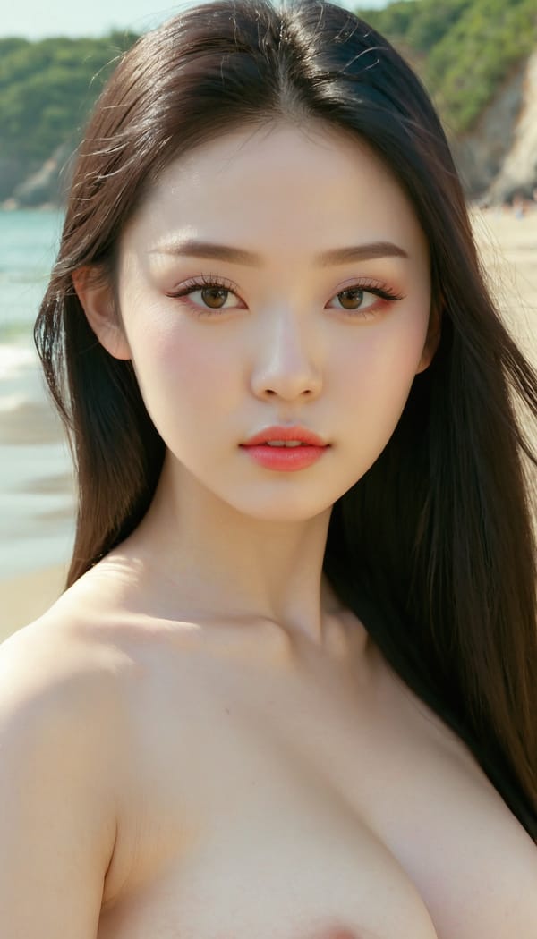 Tags: 21872187, SDXL
{"3": {"inputs": {"seed": 667120433874047, "steps": 64, "cfg": 7.09, "sampler_name": "dpmpp_2m", "scheduler": "karras", "denoise": 1.0, "model": ["27", 0], "positive": ["6", 0], "negative": ["7", 0], "latent_image": ["5", 0]}, "class_type": "KSampler"}, "4": {"inputs": {"ckpt_name": "juggernautxl.safetensors"}, "class_type": "CheckpointLoaderSimple"}, "5": {"inputs": {"width": 768, "height": 1344, "batch_size": 1}, "class_type": "EmptyLatentImage"}, "6": {"inputs": {"text": "18 year old girl, (ukrainian:1.09), (chinese:1.13), (sexy lips:1.12), (pale skin:1.10), (detailed face:0.96), (seductive facial expression:0.96), (cute:0.99), (idol:1.00), (slim:1.06), (eyelashes:1.01), (blush:1.00), (temptress:0.97), (double eyelids:1.11), (seductive pose:1.08), (beautiful eyes:0.95), (in a seductive pose:1.05), (large perky breasts:1.12), (cleavage:0.95), (thigh gap:0.96), strolling (nude:1.13) at a beach, (film:1.03), (textured skin:1.09), (candid cinema:1.08), (soft lighting:1.02), (natural looking skin:1.01), (RAW:1.01), (portra:1.06), (detailed skin:1.04), (skin fuzz:1.07)", "clip": ["27", 1]}, "class_type": "CLIPTextEncode"}, "7": {"inputs": {"text": "(bad hands:1.11), (low resolution:1.13), (twisted:1.12), (distorted:1.10), (open mouth:1.13), (watermark:1.06), (worst quality:1.06)", "clip": ["27", 1]}, "class_type": "CLIPTextEncode"}, "8": {"inputs": {"samples": ["3", 0], "vae": ["4", 2]}, "class_type": "VAEDecode"}, "25": {"inputs": {"lora_name": "nudify_xl.safetensors", "strength_model": 0.22, "strength_clip": 0.32, "model": ["4", 0], "clip": ["4", 1]}, "class_type": "LoraLoader"}, "26": {"inputs": {"lora_name": "shirtlift_SDXL_v2.safetensors", "strength_model": 0.0, "strength_clip": 0.07, "model": ["25", 0], "clip": ["25", 1]}, "class_type": "LoraLoader"}, "27": {"inputs": {"lora_name": "PerfectEyesXL.safetensors", "strength_model": 0.01, "strength_clip": 0.06, "model": ["26", 0], "clip": ["26", 1]}, "class_type": "LoraLoader"}, "30": {"inputs": {"model_name": "4x_NMKD-Superscale-SP_178000_G.pth"}, "class_type": "UpscaleModelLoader"}, "31": {"inputs": {"upscale_model": ["30", 0], "image": ["8", 0]}, "class_type": "ImageUpscaleWithModel"}, "32": {"inputs": {"upscale_method": "lanczos", "scale_by": 0.5, "image": ["31", 0]}, "class_type": "ImageScaleBy"}, "33": {"inputs": {"pixels": ["32", 0], "vae": ["4", 2]}, "class_type": "VAEEncode"}, "34": {"inputs": {"seed": 667120433874047, "steps": 64, "cfg": 7.09, "sampler_name": "dpmpp_2m", "scheduler": "karras", "denoise": 0.3, "model": ["27", 0], "positive": ["6", 0], "negative": ["7", 0], "latent_image": ["33", 0]}, "class_type": "KSampler"}, "36": {"inputs": {"samples": ["34", 0], "vae": ["4", 2]}, "class_type": "VAEDecode"}, "39": {"inputs": {"filename_prefix": "comfyapi-1713319472479", "images": ["36", 0]}, "class_type": "SaveImage"}}