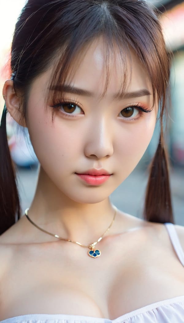 Tags: 21872187, SDXL
{"3": {"inputs": {"seed": 414025576471541, "steps": 32, "cfg": 7.3, "sampler_name": "dpmpp_2m", "scheduler": "karras", "denoise": 1.0, "model": ["27", 0], "positive": ["6", 0], "negative": ["7", 0], "latent_image": ["5", 0]}, "class_type": "KSampler"}, "4": {"inputs": {"ckpt_name": "juggernautxl.safetensors"}, "class_type": "CheckpointLoaderSimple"}, "5": {"inputs": {"width": 768, "height": 1344, "batch_size": 1}, "class_type": "EmptyLatentImage"}, "6": {"inputs": {"text": "19 year old girl, (chinese:1.13), (korean:1.00), (russian:1.03), (blush:1.10), (sexy lips:0.95), (detailed face:1.00), (temptress:0.97), (cute:1.11), (seductive facial expression:1.02), (beautiful eyes:1.00), (idol:1.01), (slim:1.13), (double eyelids:1.00), (pale skin:1.12), (eyelashes:1.10), (seductive pose:1.04), (in a seductive pose:0.95), (large perky breasts:1.10), (cleavage:1.00), (thigh gap:1.02), (school uniform:0.99), choker, busy street, (film:1.00), (natural looking skin:1.00), (detailed skin:1.09), (RAW:1.05), (portra:1.01), (skin fuzz:1.04), (candid cinema:1.01), (textured skin:1.05), (soft lighting:1.03)", "clip": ["27", 1]}, "class_type": "CLIPTextEncode"}, "7": {"inputs": {"text": "(twisted:1.05), (worst quality:1.05), (bad hands:1.12), (open mouth:1.05), (distorted:1.09), (watermark:1.14), (low resolution:1.12)", "clip": ["27", 1]}, "class_type": "CLIPTextEncode"}, "8": {"inputs": {"samples": ["3", 0], "vae": ["4", 2]}, "class_type": "VAEDecode"}, "25": {"inputs": {"lora_name": "nudify_xl.safetensors", "strength_model": 0.07, "strength_clip": 0.08, "model": ["4", 0], "clip": ["4", 1]}, "class_type": "LoraLoader"}, "26": {"inputs": {"lora_name": "shirtlift_SDXL_v2.safetensors", "strength_model": 0.12, "strength_clip": 0.01, "model": ["25", 0], "clip": ["25", 1]}, "class_type": "LoraLoader"}, "27": {"inputs": {"lora_name": "PerfectEyesXL.safetensors", "strength_model": 0.19, "strength_clip": 0.19, "model": ["26", 0], "clip": ["26", 1]}, "class_type": "LoraLoader"}, "30": {"inputs": {"model_name": "4x_NMKD-Superscale-SP_178000_G.pth"}, "class_type": "UpscaleModelLoader"}, "31": {"inputs": {"upscale_model": ["30", 0], "image": ["8", 0]}, "class_type": "ImageUpscaleWithModel"}, "32": {"inputs": {"upscale_method": "lanczos", "scale_by": 0.5, "image": ["31", 0]}, "class_type": "ImageScaleBy"}, "33": {"inputs": {"pixels": ["32", 0], "vae": ["4", 2]}, "class_type": "VAEEncode"}, "34": {"inputs": {"seed": 414025576471541, "steps": 32, "cfg": 7.3, "sampler_name": "dpmpp_2m", "scheduler": "karras", "denoise": 0.3, "model": ["27", 0], "positive": ["6", 0], "negative": ["7", 0], "latent_image": ["33", 0]}, "class_type": "KSampler"}, "36": {"inputs": {"samples": ["34", 0], "vae": ["4", 2]}, "class_type": "VAEDecode"}, "39": {"inputs": {"filename_prefix": "comfyapi-1725124219666", "images": ["36", 0]}, "class_type": "SaveImage"}}