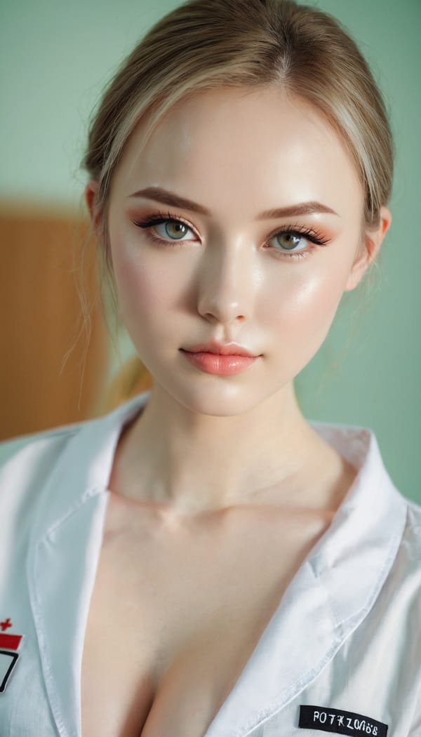 Tags: 21872187, SDXL
{"3": {"inputs": {"seed": 165077222960709, "steps": 64, "cfg": 7.37, "sampler_name": "dpmpp_2m", "scheduler": "karras", "denoise": 1.0, "model": ["27", 0], "positive": ["6", 0], "negative": ["7", 0], "latent_image": ["5", 0]}, "class_type": "KSampler"}, "4": {"inputs": {"ckpt_name": "juggernautxl.safetensors"}, "class_type": "CheckpointLoaderSimple"}, "5": {"inputs": {"width": 768, "height": 1344, "batch_size": 1}, "class_type": "EmptyLatentImage"}, "6": {"inputs": {"text": "27 year old girl, (russian:0.96), (sexy lips:1.09), (cute:1.01), (eyelashes:0.99), (double eyelids:1.05), (temptress:0.95), (idol:1.12), (beautiful eyes:1.14), (slim:0.98), (detailed face:1.00), (seductive facial expression:1.02), (seductive pose:1.01), (pale skin:1.06), (in a seductive pose:0.98), (large perky breasts:1.06), (cleavage:1.14), (thigh gap:0.97), (nurse in uniform:1.00) working in a hospital ward, (skin fuzz:1.09), (detailed skin:1.07), (natural looking skin:1.07), (RAW:1.02), (film:1.01), (soft lighting:1.01), (candid cinema:1.08), (textured skin:1.07), (portra:1.05)", "clip": ["27", 1]}, "class_type": "CLIPTextEncode"}, "7": {"inputs": {"text": "(twisted:1.06), (distorted:1.07), (low resolution:1.10), (bad hands:1.14), (worst quality:1.06), (open mouth:1.14), (watermark:1.13)", "clip": ["27", 1]}, "class_type": "CLIPTextEncode"}, "8": {"inputs": {"samples": ["3", 0], "vae": ["4", 2]}, "class_type": "VAEDecode"}, "25": {"inputs": {"lora_name": "nudify_xl.safetensors", "strength_model": 0.18, "strength_clip": 0.22, "model": ["4", 0], "clip": ["4", 1]}, "class_type": "LoraLoader"}, "26": {"inputs": {"lora_name": "shirtlift_SDXL_v2.safetensors", "strength_model": 0.02, "strength_clip": 0.12, "model": ["25", 0], "clip": ["25", 1]}, "class_type": "LoraLoader"}, "27": {"inputs": {"lora_name": "PerfectEyesXL.safetensors", "strength_model": 0.02, "strength_clip": 0.02, "model": ["26", 0], "clip": ["26", 1]}, "class_type": "LoraLoader"}, "30": {"inputs": {"model_name": "4x_NMKD-Superscale-SP_178000_G.pth"}, "class_type": "UpscaleModelLoader"}, "31": {"inputs": {"upscale_model": ["30", 0], "image": ["8", 0]}, "class_type": "ImageUpscaleWithModel"}, "32": {"inputs": {"upscale_method": "lanczos", "scale_by": 0.5, "image": ["31", 0]}, "class_type": "ImageScaleBy"}, "33": {"inputs": {"pixels": ["32", 0], "vae": ["4", 2]}, "class_type": "VAEEncode"}, "34": {"inputs": {"seed": 165077222960709, "steps": 64, "cfg": 7.37, "sampler_name": "dpmpp_2m", "scheduler": "karras", "denoise": 0.3, "model": ["27", 0], "positive": ["6", 0], "negative": ["7", 0], "latent_image": ["33", 0]}, "class_type": "KSampler"}, "36": {"inputs": {"samples": ["34", 0], "vae": ["4", 2]}, "class_type": "VAEDecode"}, "39": {"inputs": {"filename_prefix": "comfyapi-1716056876536", "images": ["36", 0]}, "class_type": "SaveImage"}}